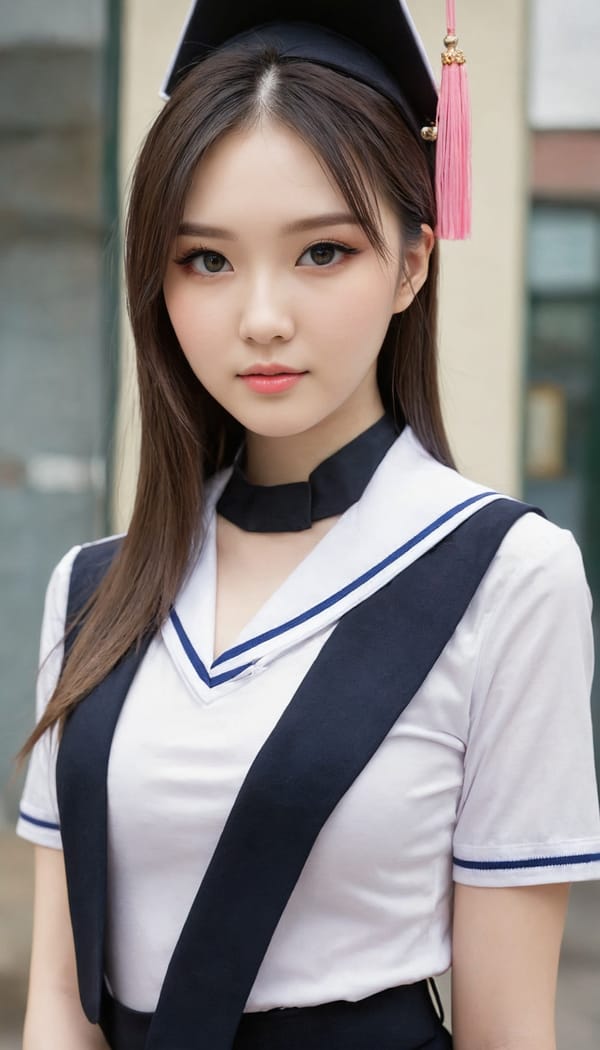 Tags: 21872187, SDXL
{"3": {"inputs": {"seed": 390961189759774, "steps": 32, "cfg": 5.23, "sampler_name": "dpmpp_2m", "scheduler": "karras", "denoise": 1.0, "model": ["27", 0], "positive": ["6", 0], "negative": ["7", 0], "latent_image": ["5", 0]}, "class_type": "KSampler"}, "4": {"inputs": {"ckpt_name": "juggernautXL_v8Rundiffusion.safetensors"}, "class_type": "CheckpointLoaderSimple"}, "5": {"inputs": {"width": 768, "height": 1344, "batch_size": 1}, "class_type": "EmptyLatentImage"}, "6": {"inputs": {"text": "20 year old girl, (ukrainian:1.03), (chinese:1.08), (idol:1.02), (detailed face:1.02), (beautiful eyes:1.06), (temptress:1.07), (eyelashes:1.07), (slim:1.11), (seductive pose:1.05), (pale skin:1.05), (sexy lips:0.99), (cute:1.01), (double eyelids:1.01), (blush:0.97), (seductive facial expression:1.05), (in a seductive pose:1.14), (large perky breasts:0.98), (cleavage:1.04), (thigh gap:1.08), (school uniform:1.10), choker, busy street, (textured skin:1.07), (portra:1.05), (soft lighting:1.01), (film:1.02), (natural looking skin:1.07), (RAW:1.07), (candid cinema:1.01), (skin fuzz:1.05), (detailed skin:1.03)", "clip": ["27", 1]}, "class_type": "CLIPTextEncode"}, "7": {"inputs": {"text": "(worst quality:1.07), (watermark:1.12), (distorted:1.07), (open mouth:1.05), (twisted:1.11), (bad hands:1.13), (low resolution:1.13)", "clip": ["27", 1]}, "class_type": "CLIPTextEncode"}, "8": {"inputs": {"samples": ["3", 0], "vae": ["4", 2]}, "class_type": "VAEDecode"}, "25": {"inputs": {"lora_name": "nudify_xl.safetensors", "strength_model": 0.29, "strength_clip": 0.38, "model": ["4", 0], "clip": ["4", 1]}, "class_type": "LoraLoader"}, "26": {"inputs": {"lora_name": "shirtlift_SDXL_v2.safetensors", "strength_model": 0.05, "strength_clip": 0.16, "model": ["25", 0], "clip": ["25", 1]}, "class_type": "LoraLoader"}, "27": {"inputs": {"lora_name": "PerfectEyesXL.safetensors", "strength_model": 0.08, "strength_clip": 0.16, "model": ["26", 0], "clip": ["26", 1]}, "class_type": "LoraLoader"}, "30": {"inputs": {"model_name": "4x_NMKD-Superscale-SP_178000_G.pth"}, "class_type": "UpscaleModelLoader"}, "31": {"inputs": {"upscale_model": ["30", 0], "image": ["8", 0]}, "class_type": "ImageUpscaleWithModel"}, "32": {"inputs": {"upscale_method": "lanczos", "scale_by": 0.5, "image": ["31", 0]}, "class_type": "ImageScaleBy"}, "33": {"inputs": {"pixels": ["32", 0], "vae": ["4", 2]}, "class_type": "VAEEncode"}, "34": {"inputs": {"seed": 390961189759774, "steps": 32, "cfg": 5.23, "sampler_name": "dpmpp_2m", "scheduler": "karras", "denoise": 0.3, "model": ["27", 0], "positive": ["6", 0], "negative": ["7", 0], "latent_image": ["33", 0]}, "class_type": "KSampler"}, "36": {"inputs": {"samples": ["34", 0], "vae": ["4", 2]}, "class_type": "VAEDecode"}, "39": {"inputs": {"filename_prefix": "comfyapi-1707631943143", "images": ["36", 0]}, "class_type": "SaveImage"}}