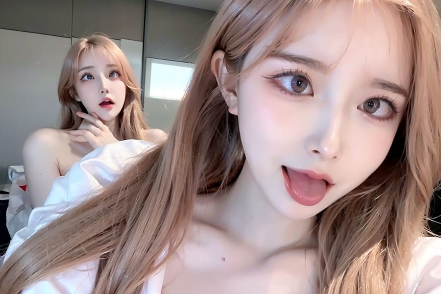 Tags: 21872187
<lora:mix4:0.57>, <lora:koreanDollLikeness:0.71>, <lora:YaeMiko_Test:0.41>, (russian:1.03), (office wear:1.01), office, <lora:ahegao-x-v4:0.57>, ahegao face, pleasure, extremely detailed face, cute, (photorealistic:0.92), sexy lips, seductive smile, double eyelids, eyelashes, pale skin, perky breasts, sharp, hyper realistic, tall, (thigh gap:1.08), blush, delicate and beautiful girl
Negative prompt: sketches, anime, fat, (worst quality:2.16)
Steps: 32, Sampler: DPM++ 2M Karras, CFG scale: 5.62, Seed: 3677515178, Size: 768x512, Model hash: fc2511737a, Model: chilloutmix_NiPrunedFp32Fix, Seed resize from: -1x-1, Denoising strength: 0.4, Version: v1.2.1, Hires upscale: 2.0, Hires steps: 16, Hires upscaler: ESRGAN_4x