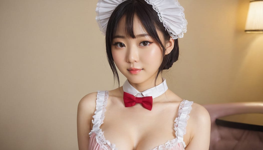 Tags: 21872187, SDXL
{"3": {"inputs": {"seed": 348075504069050, "steps": 64, "cfg": 5.18, "sampler_name": "dpmpp_2m", "scheduler": "karras", "denoise": 1.0, "model": ["27", 0], "positive": ["6", 0], "negative": ["7", 0], "latent_image": ["5", 0]}, "class_type": "KSampler"}, "4": {"inputs": {"ckpt_name": "juggernautxl.safetensors"}, "class_type": "CheckpointLoaderSimple"}, "5": {"inputs": {"width": 1344, "height": 768, "batch_size": 1}, "class_type": "EmptyLatentImage"}, "6": {"inputs": {"text": "26 year old girl, (japanese:0.99), (chinese:1.07), (blush:1.00), (seductive pose:1.12), (cute:1.09), (idol:1.14), (detailed face:1.04), (eyelashes:1.01), (beautiful eyes:0.96), (sexy lips:0.95), (slim:1.08), (double eyelids:1.00), (seductive facial expression:1.08), (temptress:1.12), (pale skin:1.14), (perky ass:0.95), (exposed ass:1.00), (looking back:1.09), (sexy ass:1.14), (thigh gap:1.13), in a (skimpy maid costume:1.12) working at a maid cafe, choker, bowtie, headband, pleated skirt, (natural looking skin:1.04), (candid cinema:1.02), (portra:1.06), (skin fuzz:1.03), (detailed skin:1.02), (film:1.07), (soft lighting:1.09), (textured skin:1.02), (RAW:1.07)", "clip": ["27", 1]}, "class_type": "CLIPTextEncode"}, "7": {"inputs": {"text": "(twisted:1.12), (open mouth:1.07), (bad hands:1.14), (low resolution:1.11), (worst quality:1.12), (watermark:1.12), (distorted:1.05)", "clip": ["27", 1]}, "class_type": "CLIPTextEncode"}, "8": {"inputs": {"samples": ["3", 0], "vae": ["4", 2]}, "class_type": "VAEDecode"}, "25": {"inputs": {"lora_name": "nudify_xl.safetensors", "strength_model": 0.01, "strength_clip": 0.32, "model": ["4", 0], "clip": ["4", 1]}, "class_type": "LoraLoader"}, "26": {"inputs": {"lora_name": "shirtlift_SDXL_v2.safetensors", "strength_model": 0.0, "strength_clip": 0.0, "model": ["25", 0], "clip": ["25", 1]}, "class_type": "LoraLoader"}, "27": {"inputs": {"lora_name": "PerfectEyesXL.safetensors", "strength_model": 0.18, "strength_clip": 0.06, "model": ["26", 0], "clip": ["26", 1]}, "class_type": "LoraLoader"}, "30": {"inputs": {"model_name": "4x_NMKD-Superscale-SP_178000_G.pth"}, "class_type": "UpscaleModelLoader"}, "31": {"inputs": {"upscale_model": ["30", 0], "image": ["8", 0]}, "class_type": "ImageUpscaleWithModel"}, "32": {"inputs": {"upscale_method": "lanczos", "scale_by": 0.5, "image": ["31", 0]}, "class_type": "ImageScaleBy"}, "33": {"inputs": {"pixels": ["32", 0], "vae": ["4", 2]}, "class_type": "VAEEncode"}, "34": {"inputs": {"seed": 348075504069050, "steps": 64, "cfg": 5.18, "sampler_name": "dpmpp_2m", "scheduler": "karras", "denoise": 0.3, "model": ["27", 0], "positive": ["6", 0], "negative": ["7", 0], "latent_image": ["33", 0]}, "class_type": "KSampler"}, "36": {"inputs": {"samples": ["34", 0], "vae": ["4", 2]}, "class_type": "VAEDecode"}, "39": {"inputs": {"filename_prefix": "comfyapi-1726215737980", "images": ["36", 0]}, "class_type": "SaveImage"}}