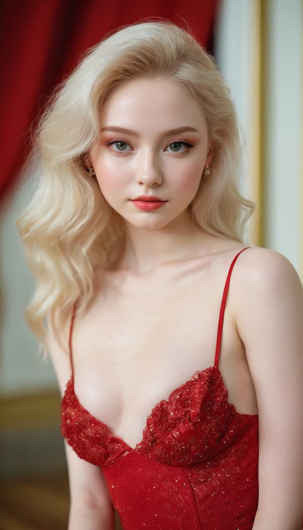 Tags: 21872187, SDXL
{"3": {"inputs": {"seed": 605265507669833, "steps": 32, "cfg": 5.83, "sampler_name": "dpmpp_2m", "scheduler": "karras", "denoise": 1.0, "model": ["27", 0], "positive": ["6", 0], "negative": ["7", 0], "latent_image": ["5", 0]}, "class_type": "KSampler"}, "4": {"inputs": {"ckpt_name": "juggernautxl.safetensors"}, "class_type": "CheckpointLoaderSimple"}, "5": {"inputs": {"width": 768, "height": 1344, "batch_size": 1}, "class_type": "EmptyLatentImage"}, "6": {"inputs": {"text": "19 year old girl, (russian:1.06), (idol:1.14), (beautiful eyes:1.11), (detailed face:1.14), (temptress:1.14), (cute:0.95), (pale skin:1.11), (seductive facial expression:1.03), (double eyelids:1.04), (seductive pose:1.07), (eyelashes:0.96), (blush:1.02), (sexy lips:1.04), (slim:1.10), (on all fours:0.96), (spreading ass cheeks:1.14), (from behind:0.96), (backboob:1.02), (wearing a low-cut red dress:0.97) at a ballroom, (candid cinema:1.09), (detailed skin:1.00), (natural looking skin:1.08), (RAW:1.01), (textured skin:1.09), (portra:1.00), (soft lighting:1.07), (skin fuzz:1.00), (film:1.07)", "clip": ["27", 1]}, "class_type": "CLIPTextEncode"}, "7": {"inputs": {"text": "(distorted:1.08), (twisted:1.08), (bad hands:1.11), (watermark:1.05), (low resolution:1.06), (worst quality:1.14), (open mouth:1.13)", "clip": ["27", 1]}, "class_type": "CLIPTextEncode"}, "8": {"inputs": {"samples": ["3", 0], "vae": ["4", 2]}, "class_type": "VAEDecode"}, "25": {"inputs": {"lora_name": "nudify_xl.safetensors", "strength_model": 0.2, "strength_clip": 0.2, "model": ["4", 0], "clip": ["4", 1]}, "class_type": "LoraLoader"}, "26": {"inputs": {"lora_name": "shirtlift_SDXL_v2.safetensors", "strength_model": 0.04, "strength_clip": 0.17, "model": ["25", 0], "clip": ["25", 1]}, "class_type": "LoraLoader"}, "27": {"inputs": {"lora_name": "PerfectEyesXL.safetensors", "strength_model": 0.09, "strength_clip": 0.04, "model": ["26", 0], "clip": ["26", 1]}, "class_type": "LoraLoader"}, "30": {"inputs": {"model_name": "4x_NMKD-Superscale-SP_178000_G.pth"}, "class_type": "UpscaleModelLoader"}, "31": {"inputs": {"upscale_model": ["30", 0], "image": ["8", 0]}, "class_type": "ImageUpscaleWithModel"}, "32": {"inputs": {"upscale_method": "lanczos", "scale_by": 0.5, "image": ["31", 0]}, "class_type": "ImageScaleBy"}, "33": {"inputs": {"pixels": ["32", 0], "vae": ["4", 2]}, "class_type": "VAEEncode"}, "34": {"inputs": {"seed": 605265507669833, "steps": 32, "cfg": 5.83, "sampler_name": "dpmpp_2m", "scheduler": "karras", "denoise": 0.3, "model": ["27", 0], "positive": ["6", 0], "negative": ["7", 0], "latent_image": ["33", 0]}, "class_type": "KSampler"}, "36": {"inputs": {"samples": ["34", 0], "vae": ["4", 2]}, "class_type": "VAEDecode"}, "39": {"inputs": {"filename_prefix": "comfyapi-1734704554066", "images": ["36", 0]}, "class_type": "SaveImage"}}