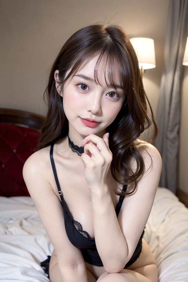 Tags: 21872187
<lora:mix4:0.53>, <lora:JapaneseDollLikeness_v15:0.71>, (russian:1.03), lingerie, bedroom, (on the bed:0.95), choker, (seductive pose:1.17), extremely detailed face, cute, (photorealistic:1.05), sexy lips, seductive smile, double eyelids, pale skin, perky breasts, textured skin, RAW, best quality, sharp, (thigh gap:1.09), (dramatic:0.91)
Negative prompt: drawings, paintings, anime, black and white, disfigured, (low quality:1.99), (worst quality:2.04)
Steps: 32, Sampler: DPM++ 2M Karras, CFG scale: 6.26, Seed: 3512562266, Size: 512x768, Model hash: fc2511737a, Model: chilloutmix_NiPrunedFp32Fix, Seed resize from: -1x-1, Denoising strength: 0.4, Version: v1.2.1, Hires upscale: 2.0, Hires steps: 16, Hires upscaler: ESRGAN_4x