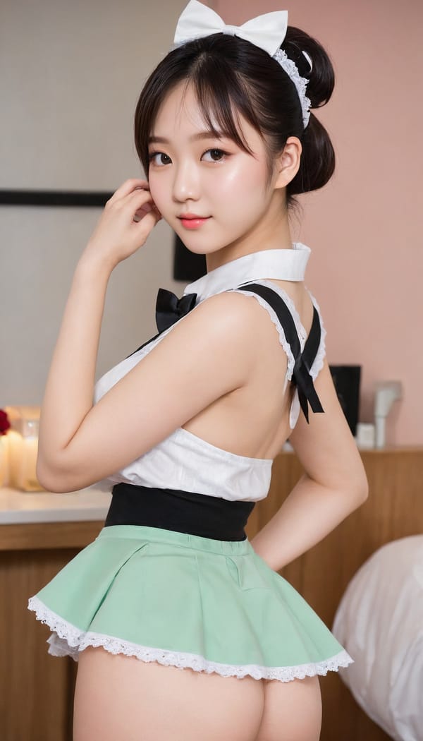 Tags: 21872187, SDXL
{"3": {"inputs": {"seed": 510298812171801, "steps": 64, "cfg": 5.89, "sampler_name": "dpmpp_2m", "scheduler": "karras", "denoise": 1.0, "model": ["27", 0], "positive": ["6", 0], "negative": ["7", 0], "latent_image": ["5", 0]}, "class_type": "KSampler"}, "4": {"inputs": {"ckpt_name": "juggernautXL_v8Rundiffusion.safetensors"}, "class_type": "CheckpointLoaderSimple"}, "5": {"inputs": {"width": 768, "height": 1344, "batch_size": 1}, "class_type": "EmptyLatentImage"}, "6": {"inputs": {"text": "21 year old girl, (korean:0.95), (idol:1.10), (detailed face:0.99), (eyelashes:1.14), (double eyelids:1.10), (sexy lips:1.02), (cute:1.06), (temptress:0.95), (slim:0.96), (blush:0.98), (seductive facial expression:0.97), (beautiful eyes:0.99), (seductive pose:0.98), (on all fours:0.95), (spreading ass cheeks:0.96), (from behind:1.00), (backboob:0.96), in a (skimpy maid costume:0.98) working at a maid cafe, choker, bowtie, headband, pleated skirt, (candid cinema:1.00), (detailed skin:1.05), (soft lighting:1.05), (film:1.08), (natural looking skin:1.04), (portra:1.00), (RAW:1.08), (skin fuzz:1.08), (textured skin:1.08)", "clip": ["27", 1]}, "class_type": "CLIPTextEncode"}, "7": {"inputs": {"text": "(low resolution:1.13), (distorted:1.05), (watermark:1.09), (worst quality:1.09), (twisted:1.06), (open mouth:1.07), (bad hands:1.14)", "clip": ["27", 1]}, "class_type": "CLIPTextEncode"}, "8": {"inputs": {"samples": ["3", 0], "vae": ["4", 2]}, "class_type": "VAEDecode"}, "25": {"inputs": {"lora_name": "nudify_xl.safetensors", "strength_model": 0.0, "strength_clip": 0.13, "model": ["4", 0], "clip": ["4", 1]}, "class_type": "LoraLoader"}, "26": {"inputs": {"lora_name": "shirtlift_SDXL_v2.safetensors", "strength_model": 0.11, "strength_clip": 0.01, "model": ["25", 0], "clip": ["25", 1]}, "class_type": "LoraLoader"}, "27": {"inputs": {"lora_name": "PerfectEyesXL.safetensors", "strength_model": 0.08, "strength_clip": 0.12, "model": ["26", 0], "clip": ["26", 1]}, "class_type": "LoraLoader"}, "30": {"inputs": {"model_name": "4x_NMKD-Superscale-SP_178000_G.pth"}, "class_type": "UpscaleModelLoader"}, "31": {"inputs": {"upscale_model": ["30", 0], "image": ["8", 0]}, "class_type": "ImageUpscaleWithModel"}, "32": {"inputs": {"upscale_method": "lanczos", "scale_by": 0.5, "image": ["31", 0]}, "class_type": "ImageScaleBy"}, "33": {"inputs": {"pixels": ["32", 0], "vae": ["4", 2]}, "class_type": "VAEEncode"}, "34": {"inputs": {"seed": 510298812171801, "steps": 64, "cfg": 5.89, "sampler_name": "dpmpp_2m", "scheduler": "karras", "denoise": 0.3, "model": ["27", 0], "positive": ["6", 0], "negative": ["7", 0], "latent_image": ["33", 0]}, "class_type": "KSampler"}, "36": {"inputs": {"samples": ["34", 0], "vae": ["4", 2]}, "class_type": "VAEDecode"}, "39": {"inputs": {"filename_prefix": "comfyapi-1707286523129", "images": ["36", 0]}, "class_type": "SaveImage"}}