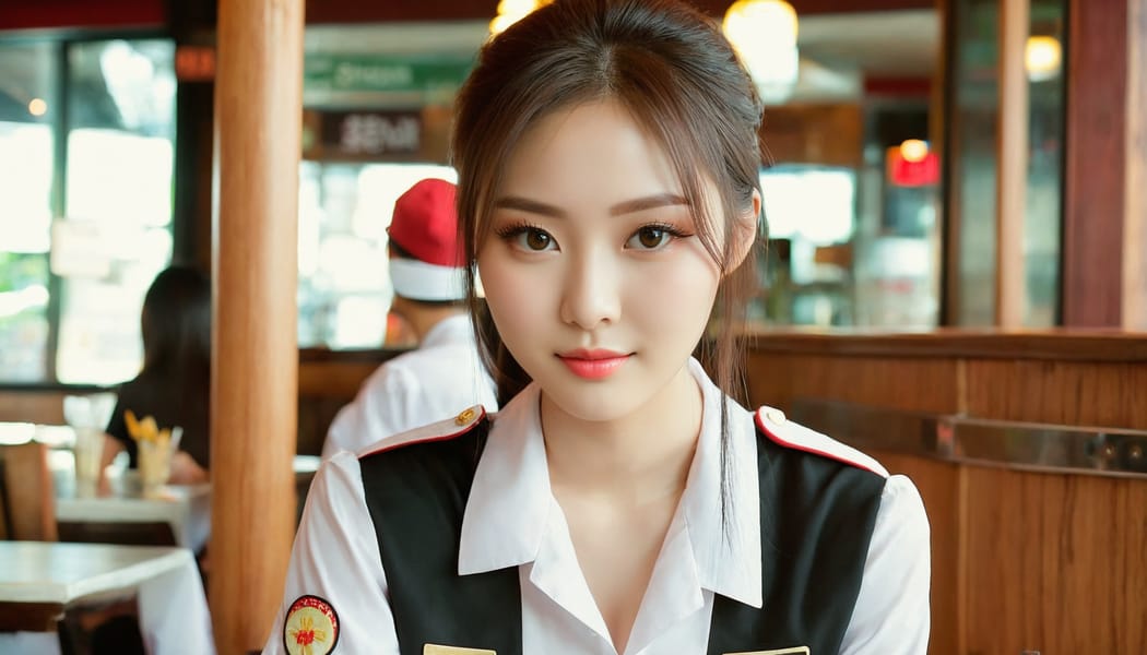 Tags: 21872187, SDXL
{"3": {"inputs": {"seed": 349821272563686, "steps": 64, "cfg": 5.51, "sampler_name": "dpmpp_2m", "scheduler": "karras", "denoise": 1.0, "model": ["27", 0], "positive": ["6", 0], "negative": ["7", 0], "latent_image": ["5", 0]}, "class_type": "KSampler"}, "4": {"inputs": {"ckpt_name": "juggernautxl.safetensors"}, "class_type": "CheckpointLoaderSimple"}, "5": {"inputs": {"width": 1344, "height": 768, "batch_size": 1}, "class_type": "EmptyLatentImage"}, "6": {"inputs": {"text": "21 year old girl, (taiwanese:1.10), (ukrainian:1.13), (seductive pose:1.10), (temptress:1.00), (seductive facial expression:1.08), (eyelashes:1.07), (blush:1.02), (idol:1.12), (double eyelids:1.14), (cute:1.09), (pale skin:1.08), (detailed face:1.11), (slim:1.09), (sexy lips:0.96), (in a seductive pose:1.14), (large perky breasts:0.95), (cleavage:1.08), (thigh gap:1.00), (a waitress in uniform:1.02) working at a restaurant, (RAW:1.08), (skin fuzz:1.00), (candid cinema:1.02), (detailed skin:1.01), (portra:1.08), (natural looking skin:1.01), (soft lighting:1.06), (film:1.01)", "clip": ["27", 1]}, "class_type": "CLIPTextEncode"}, "7": {"inputs": {"text": "(open mouth:1.09), (bad hands:1.07), (distorted:1.06), (low resolution:1.06), (twisted:1.08), (watermark:1.07), (worst quality:1.12)", "clip": ["27", 1]}, "class_type": "CLIPTextEncode"}, "8": {"inputs": {"samples": ["3", 0], "vae": ["4", 2]}, "class_type": "VAEDecode"}, "25": {"inputs": {"lora_name": "nudify_xl.safetensors", "strength_model": 0.38, "strength_clip": 0.29, "model": ["4", 0], "clip": ["4", 1]}, "class_type": "LoraLoader"}, "26": {"inputs": {"lora_name": "shirtlift_SDXL_v2.safetensors", "strength_model": 0.08, "strength_clip": 0.16, "model": ["25", 0], "clip": ["25", 1]}, "class_type": "LoraLoader"}, "27": {"inputs": {"lora_name": "PerfectEyesXL.safetensors", "strength_model": 0.16, "strength_clip": 0.01, "model": ["26", 0], "clip": ["26", 1]}, "class_type": "LoraLoader"}, "30": {"inputs": {"model_name": "4x_NMKD-Superscale-SP_178000_G.pth"}, "class_type": "UpscaleModelLoader"}, "31": {"inputs": {"upscale_model": ["30", 0], "image": ["8", 0]}, "class_type": "ImageUpscaleWithModel"}, "32": {"inputs": {"upscale_method": "lanczos", "scale_by": 0.5, "image": ["31", 0]}, "class_type": "ImageScaleBy"}, "33": {"inputs": {"pixels": ["32", 0], "vae": ["4", 2]}, "class_type": "VAEEncode"}, "34": {"inputs": {"seed": 349821272563686, "steps": 64, "cfg": 5.51, "sampler_name": "dpmpp_2m", "scheduler": "karras", "denoise": 0.3, "model": ["27", 0], "positive": ["6", 0], "negative": ["7", 0], "latent_image": ["33", 0]}, "class_type": "KSampler"}, "36": {"inputs": {"samples": ["34", 0], "vae": ["4", 2]}, "class_type": "VAEDecode"}, "39": {"inputs": {"filename_prefix": "comfyapi-1735114922419", "images": ["36", 0]}, "class_type": "SaveImage"}}