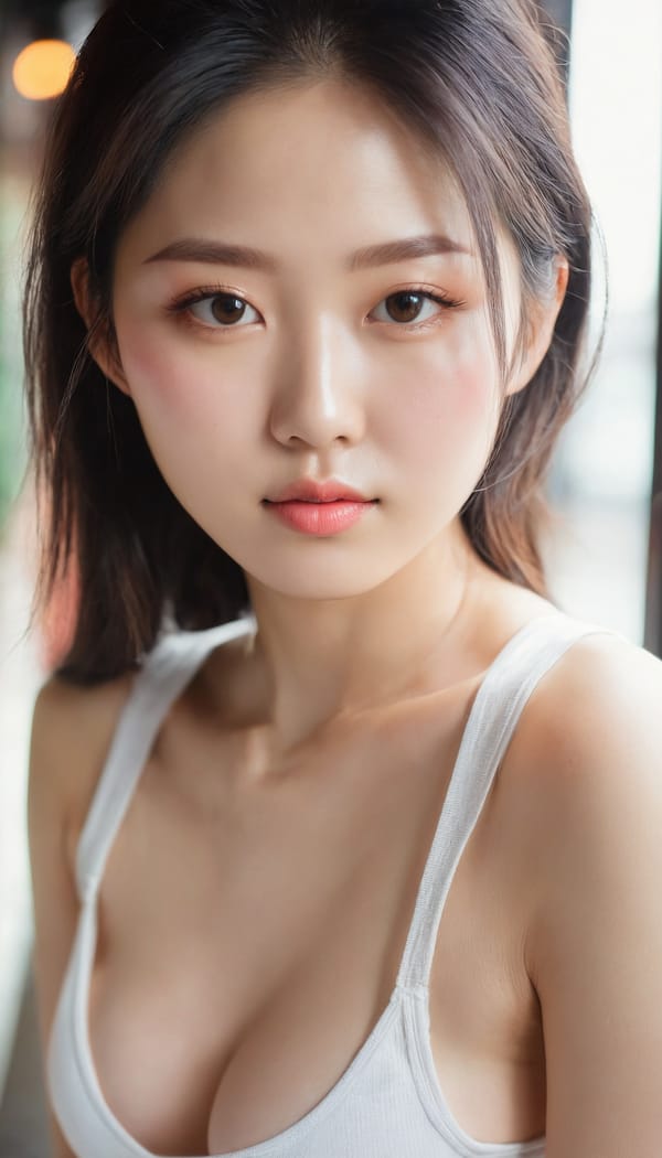 Tags: 21872187, SDXL
{"3": {"inputs": {"seed": 980019783732992, "steps": 32, "cfg": 5.07, "sampler_name": "dpmpp_2m", "scheduler": "karras", "denoise": 1.0, "model": ["27", 0], "positive": ["6", 0], "negative": ["7", 0], "latent_image": ["5", 0]}, "class_type": "KSampler"}, "4": {"inputs": {"ckpt_name": "juggernautxl.safetensors"}, "class_type": "CheckpointLoaderSimple"}, "5": {"inputs": {"width": 768, "height": 1344, "batch_size": 1}, "class_type": "EmptyLatentImage"}, "6": {"inputs": {"text": "27 year old girl, (korean:1.04), (sexy lips:1.10), (cute:0.98), (slim:1.03), (temptress:0.98), (blush:1.08), (idol:1.12), (seductive pose:0.99), (seductive facial expression:1.06), (pale skin:0.97), (detailed face:1.00), (beautiful eyes:1.08), (double eyelids:1.07), (eyelashes:0.98), (on all fours:1.01), (spreading ass cheeks:0.98), (from behind:1.12), (backboob:1.08), (white tanktop:1.14), busy street, (film:1.08), (RAW:1.07), (detailed skin:1.04), (soft lighting:1.05), (textured skin:1.00), (candid cinema:1.00), (natural looking skin:1.07), (skin fuzz:1.04), (portra:1.01)", "clip": ["27", 1]}, "class_type": "CLIPTextEncode"}, "7": {"inputs": {"text": "(twisted:1.13), (bad hands:1.09), (distorted:1.13), (watermark:1.11), (worst quality:1.06), (low resolution:1.12), (open mouth:1.09)", "clip": ["27", 1]}, "class_type": "CLIPTextEncode"}, "8": {"inputs": {"samples": ["3", 0], "vae": ["4", 2]}, "class_type": "VAEDecode"}, "25": {"inputs": {"lora_name": "nudify_xl.safetensors", "strength_model": 0.22, "strength_clip": 0.28, "model": ["4", 0], "clip": ["4", 1]}, "class_type": "LoraLoader"}, "26": {"inputs": {"lora_name": "shirtlift_SDXL_v2.safetensors", "strength_model": 0.02, "strength_clip": 0.0, "model": ["25", 0], "clip": ["25", 1]}, "class_type": "LoraLoader"}, "27": {"inputs": {"lora_name": "PerfectEyesXL.safetensors", "strength_model": 0.0, "strength_clip": 0.18, "model": ["26", 0], "clip": ["26", 1]}, "class_type": "LoraLoader"}, "30": {"inputs": {"model_name": "4x_NMKD-Superscale-SP_178000_G.pth"}, "class_type": "UpscaleModelLoader"}, "31": {"inputs": {"upscale_model": ["30", 0], "image": ["8", 0]}, "class_type": "ImageUpscaleWithModel"}, "32": {"inputs": {"upscale_method": "lanczos", "scale_by": 0.5, "image": ["31", 0]}, "class_type": "ImageScaleBy"}, "33": {"inputs": {"pixels": ["32", 0], "vae": ["4", 2]}, "class_type": "VAEEncode"}, "34": {"inputs": {"seed": 980019783732992, "steps": 32, "cfg": 5.07, "sampler_name": "dpmpp_2m", "scheduler": "karras", "denoise": 0.3, "model": ["27", 0], "positive": ["6", 0], "negative": ["7", 0], "latent_image": ["33", 0]}, "class_type": "KSampler"}, "36": {"inputs": {"samples": ["34", 0], "vae": ["4", 2]}, "class_type": "VAEDecode"}, "39": {"inputs": {"filename_prefix": "comfyapi-1716970731606", "images": ["36", 0]}, "class_type": "SaveImage"}}