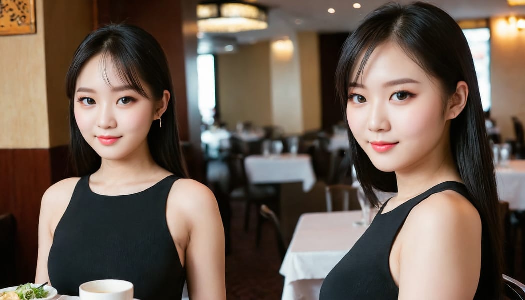 Tags: 21872187, SDXL
{"3": {"inputs": {"seed": 499671093357515, "steps": 64, "cfg": 5.41, "sampler_name": "dpmpp_2m", "scheduler": "karras", "denoise": 1.0, "model": ["27", 0], "positive": ["6", 0], "negative": ["7", 0], "latent_image": ["5", 0]}, "class_type": "KSampler"}, "4": {"inputs": {"ckpt_name": "juggernautXL_v8Rundiffusion.safetensors"}, "class_type": "CheckpointLoaderSimple"}, "5": {"inputs": {"width": 1344, "height": 768, "batch_size": 1}, "class_type": "EmptyLatentImage"}, "6": {"inputs": {"text": "20 year old girl, (chinese:0.95), (taiwanese:1.14), (idol:1.06), (eyelashes:0.99), (temptress:1.08), (blush:1.00), (cute:1.10), (sexy lips:1.09), (detailed face:1.00), (pale skin:0.98), (beautiful eyes:1.06), (double eyelids:1.01), (slim:1.04), (seductive facial expression:1.03), (perky ass:1.12), (exposed ass:1.14), (looking back:1.11), (sexy ass:1.11), (thigh gap:0.98), (wearing a little black dress:1.08) at a fine dining restaurant, (candid cinema:1.09), (skin fuzz:1.04), (soft lighting:1.00), (portra:1.08), (natural looking skin:1.04), (film:1.03), (RAW:1.03), (textured skin:1.09), (detailed skin:1.04)", "clip": ["27", 1]}, "class_type": "CLIPTextEncode"}, "7": {"inputs": {"text": "(low resolution:1.14), (distorted:1.08), (watermark:1.06), (bad hands:1.05), (open mouth:1.14), (worst quality:1.12), (twisted:1.13)", "clip": ["27", 1]}, "class_type": "CLIPTextEncode"}, "8": {"inputs": {"samples": ["3", 0], "vae": ["4", 2]}, "class_type": "VAEDecode"}, "25": {"inputs": {"lora_name": "nudify_xl.safetensors", "strength_model": 0.38, "strength_clip": 0.31, "model": ["4", 0], "clip": ["4", 1]}, "class_type": "LoraLoader"}, "26": {"inputs": {"lora_name": "shirtlift_SDXL_v2.safetensors", "strength_model": 0.08, "strength_clip": 0.08, "model": ["25", 0], "clip": ["25", 1]}, "class_type": "LoraLoader"}, "27": {"inputs": {"lora_name": "PerfectEyesXL.safetensors", "strength_model": 0.18, "strength_clip": 0.11, "model": ["26", 0], "clip": ["26", 1]}, "class_type": "LoraLoader"}, "30": {"inputs": {"model_name": "4x_NMKD-Superscale-SP_178000_G.pth"}, "class_type": "UpscaleModelLoader"}, "31": {"inputs": {"upscale_model": ["30", 0], "image": ["8", 0]}, "class_type": "ImageUpscaleWithModel"}, "32": {"inputs": {"upscale_method": "lanczos", "scale_by": 0.5, "image": ["31", 0]}, "class_type": "ImageScaleBy"}, "33": {"inputs": {"pixels": ["32", 0], "vae": ["4", 2]}, "class_type": "VAEEncode"}, "34": {"inputs": {"seed": 499671093357515, "steps": 64, "cfg": 5.41, "sampler_name": "dpmpp_2m", "scheduler": "karras", "denoise": 0.3, "model": ["27", 0], "positive": ["6", 0], "negative": ["7", 0], "latent_image": ["33", 0]}, "class_type": "KSampler"}, "36": {"inputs": {"samples": ["34", 0], "vae": ["4", 2]}, "class_type": "VAEDecode"}, "39": {"inputs": {"filename_prefix": "comfyapi-1707952330419", "images": ["36", 0]}, "class_type": "SaveImage"}}