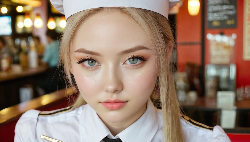 Tags: 21872187, SDXL
{"3": {"inputs": {"seed": 974707821676602, "steps": 32, "cfg": 7.6, "sampler_name": "dpmpp_2m", "scheduler": "karras", "denoise": 1.0, "model": ["27", 0], "positive": ["6", 0], "negative": ["7", 0], "latent_image": ["5", 0]}, "class_type": "KSampler"}, "4": {"inputs": {"ckpt_name": "juggernautxl.safetensors"}, "class_type": "CheckpointLoaderSimple"}, "5": {"inputs": {"width": 1344, "height": 768, "batch_size": 1}, "class_type": "EmptyLatentImage"}, "6": {"inputs": {"text": "19 year old girl, (russian:0.98), (sexy lips:1.14), (double eyelids:1.04), (beautiful eyes:1.10), (idol:0.97), (cute:1.03), (seductive facial expression:1.10), (eyelashes:1.03), (seductive pose:1.01), (pale skin:1.03), (detailed face:0.98), (temptress:1.10), (blush:1.13), (perky ass:1.11), (exposed ass:1.06), (looking back:1.09), (sexy ass:0.96), (thigh gap:1.13), (a waitress in uniform:1.06) working at a restaurant, (skin fuzz:1.09), (film:1.06), (candid cinema:1.08), (RAW:1.02), (soft lighting:1.04), (portra:1.07), (textured skin:1.08), (natural looking skin:1.02), (detailed skin:1.08)", "clip": ["27", 1]}, "class_type": "CLIPTextEncode"}, "7": {"inputs": {"text": "(distorted:1.12), (bad hands:1.11), (open mouth:1.07), (worst quality:1.06), (watermark:1.12), (twisted:1.10), (low resolution:1.07)", "clip": ["27", 1]}, "class_type": "CLIPTextEncode"}, "8": {"inputs": {"samples": ["3", 0], "vae": ["4", 2]}, "class_type": "VAEDecode"}, "25": {"inputs": {"lora_name": "nudify_xl.safetensors", "strength_model": 0.06, "strength_clip": 0.2, "model": ["4", 0], "clip": ["4", 1]}, "class_type": "LoraLoader"}, "26": {"inputs": {"lora_name": "shirtlift_SDXL_v2.safetensors", "strength_model": 0.12, "strength_clip": 0.14, "model": ["25", 0], "clip": ["25", 1]}, "class_type": "LoraLoader"}, "27": {"inputs": {"lora_name": "PerfectEyesXL.safetensors", "strength_model": 0.19, "strength_clip": 0.09, "model": ["26", 0], "clip": ["26", 1]}, "class_type": "LoraLoader"}, "30": {"inputs": {"model_name": "4x_NMKD-Superscale-SP_178000_G.pth"}, "class_type": "UpscaleModelLoader"}, "31": {"inputs": {"upscale_model": ["30", 0], "image": ["8", 0]}, "class_type": "ImageUpscaleWithModel"}, "32": {"inputs": {"upscale_method": "lanczos", "scale_by": 0.5, "image": ["31", 0]}, "class_type": "ImageScaleBy"}, "33": {"inputs": {"pixels": ["32", 0], "vae": ["4", 2]}, "class_type": "VAEEncode"}, "34": {"inputs": {"seed": 974707821676602, "steps": 32, "cfg": 7.6, "sampler_name": "dpmpp_2m", "scheduler": "karras", "denoise": 0.3, "model": ["27", 0], "positive": ["6", 0], "negative": ["7", 0], "latent_image": ["33", 0]}, "class_type": "KSampler"}, "36": {"inputs": {"samples": ["34", 0], "vae": ["4", 2]}, "class_type": "VAEDecode"}, "39": {"inputs": {"filename_prefix": "comfyapi-1714896098475", "images": ["36", 0]}, "class_type": "SaveImage"}}