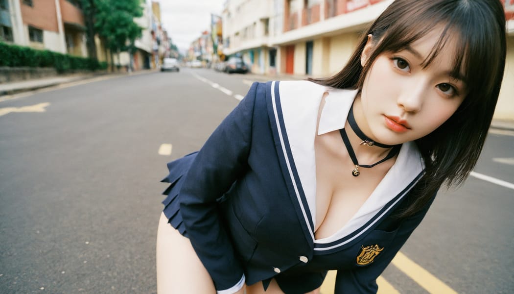 Tags: 21872187, SDXL
{"3": {"inputs": {"seed": 409485404754618, "steps": 32, "cfg": 5.57, "sampler_name": "dpmpp_2m", "scheduler": "karras", "denoise": 1.0, "model": ["27", 0], "positive": ["6", 0], "negative": ["7", 0], "latent_image": ["5", 0]}, "class_type": "KSampler"}, "4": {"inputs": {"ckpt_name": "helloworldxl.safetensors"}, "class_type": "CheckpointLoaderSimple"}, "5": {"inputs": {"width": 1344, "height": 768, "batch_size": 1}, "class_type": "EmptyLatentImage"}, "6": {"inputs": {"text": "27 year old girl, (beautiful eyes:1.13), (slim:0.99), (temptress:1.01), (sexy lips:1.00), (idol:1.00), (detailed face:1.11), (eyelashes:1.01), (blush:1.00), (pale skin:1.01), (cute:0.98), (seductive pose:1.04), (double eyelids:0.95), (in a seductive pose:1.02), (large perky breasts:1.08), (cleavage:1.02), (thigh gap:1.00), (school uniform:1.03), choker, busy street, (candid cinema:1.02), (detailed skin:1.07), (portra:1.04), (soft lighting:1.08), (film:1.07), (textured skin:1.02), (RAW:1.05), (natural looking skin:1.01), (skin fuzz:1.09)", "clip": ["27", 1]}, "class_type": "CLIPTextEncode"}, "7": {"inputs": {"text": "(open mouth:1.13), (watermark:1.05), (distorted:1.06), (worst quality:1.08), (low resolution:1.14), (twisted:1.11), (bad hands:1.08)", "clip": ["27", 1]}, "class_type": "CLIPTextEncode"}, "8": {"inputs": {"samples": ["3", 0], "vae": ["4", 2]}, "class_type": "VAEDecode"}, "25": {"inputs": {"lora_name": "nudify_xl.safetensors", "strength_model": 0.02, "strength_clip": 0.07, "model": ["4", 0], "clip": ["4", 1]}, "class_type": "LoraLoader"}, "26": {"inputs": {"lora_name": "shirtlift_SDXL_v2.safetensors", "strength_model": 0.08, "strength_clip": 0.18, "model": ["25", 0], "clip": ["25", 1]}, "class_type": "LoraLoader"}, "27": {"inputs": {"lora_name": "PerfectEyesXL.safetensors", "strength_model": 0.04, "strength_clip": 0.05, "model": ["26", 0], "clip": ["26", 1]}, "class_type": "LoraLoader"}, "30": {"inputs": {"model_name": "4x_NMKD-Superscale-SP_178000_G.pth"}, "class_type": "UpscaleModelLoader"}, "31": {"inputs": {"upscale_model": ["30", 0], "image": ["8", 0]}, "class_type": "ImageUpscaleWithModel"}, "32": {"inputs": {"upscale_method": "lanczos", "scale_by": 0.5, "image": ["31", 0]}, "class_type": "ImageScaleBy"}, "33": {"inputs": {"pixels": ["32", 0], "vae": ["4", 2]}, "class_type": "VAEEncode"}, "34": {"inputs": {"seed": 409485404754618, "steps": 32, "cfg": 5.57, "sampler_name": "dpmpp_2m", "scheduler": "karras", "denoise": 0.3, "model": ["27", 0], "positive": ["6", 0], "negative": ["7", 0], "latent_image": ["33", 0]}, "class_type": "KSampler"}, "36": {"inputs": {"samples": ["34", 0], "vae": ["4", 2]}, "class_type": "VAEDecode"}, "39": {"inputs": {"filename_prefix": "comfyapi-1724619587082", "images": ["36", 0]}, "class_type": "SaveImage"}}