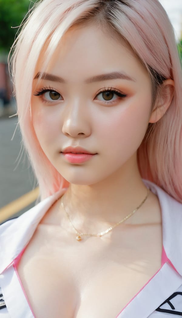 Tags: 21872187, SDXL
{"3": {"inputs": {"seed": 220780120038609, "steps": 32, "cfg": 7.45, "sampler_name": "dpmpp_2m", "scheduler": "karras", "denoise": 1.0, "model": ["27", 0], "positive": ["6", 0], "negative": ["7", 0], "latent_image": ["5", 0]}, "class_type": "KSampler"}, "4": {"inputs": {"ckpt_name": "juggernautxl.safetensors"}, "class_type": "CheckpointLoaderSimple"}, "5": {"inputs": {"width": 768, "height": 1344, "batch_size": 1}, "class_type": "EmptyLatentImage"}, "6": {"inputs": {"text": "24 year old girl, (temptress:0.98), (idol:1.06), (slim:1.10), (double eyelids:1.11), (blush:1.14), (sexy lips:1.02), (seductive facial expression:1.09), (beautiful eyes:1.05), (eyelashes:0.99), (cute:1.10), (pale skin:1.06), (seductive pose:1.06), (detailed face:1.05), (in a seductive pose:1.04), (large perky breasts:1.11), (cleavage:1.01), (thigh gap:1.05), (school uniform:1.00), choker, busy street, (portra:1.00), (film:1.04), (candid cinema:1.00), (detailed skin:1.05), (natural looking skin:1.06), (soft lighting:1.06), (RAW:1.01), (textured skin:1.09), (skin fuzz:1.08)", "clip": ["27", 1]}, "class_type": "CLIPTextEncode"}, "7": {"inputs": {"text": "(open mouth:1.06), (twisted:1.05), (distorted:1.12), (bad hands:1.07), (low resolution:1.05), (watermark:1.07), (worst quality:1.05)", "clip": ["27", 1]}, "class_type": "CLIPTextEncode"}, "8": {"inputs": {"samples": ["3", 0], "vae": ["4", 2]}, "class_type": "VAEDecode"}, "25": {"inputs": {"lora_name": "nudify_xl.safetensors", "strength_model": 0.27, "strength_clip": 0.21, "model": ["4", 0], "clip": ["4", 1]}, "class_type": "LoraLoader"}, "26": {"inputs": {"lora_name": "shirtlift_SDXL_v2.safetensors", "strength_model": 0.04, "strength_clip": 0.19, "model": ["25", 0], "clip": ["25", 1]}, "class_type": "LoraLoader"}, "27": {"inputs": {"lora_name": "PerfectEyesXL.safetensors", "strength_model": 0.04, "strength_clip": 0.07, "model": ["26", 0], "clip": ["26", 1]}, "class_type": "LoraLoader"}, "30": {"inputs": {"model_name": "4x_NMKD-Superscale-SP_178000_G.pth"}, "class_type": "UpscaleModelLoader"}, "31": {"inputs": {"upscale_model": ["30", 0], "image": ["8", 0]}, "class_type": "ImageUpscaleWithModel"}, "32": {"inputs": {"upscale_method": "lanczos", "scale_by": 0.5, "image": ["31", 0]}, "class_type": "ImageScaleBy"}, "33": {"inputs": {"pixels": ["32", 0], "vae": ["4", 2]}, "class_type": "VAEEncode"}, "34": {"inputs": {"seed": 220780120038609, "steps": 32, "cfg": 7.45, "sampler_name": "dpmpp_2m", "scheduler": "karras", "denoise": 0.3, "model": ["27", 0], "positive": ["6", 0], "negative": ["7", 0], "latent_image": ["33", 0]}, "class_type": "KSampler"}, "36": {"inputs": {"samples": ["34", 0], "vae": ["4", 2]}, "class_type": "VAEDecode"}, "39": {"inputs": {"filename_prefix": "comfyapi-1713640020415", "images": ["36", 0]}, "class_type": "SaveImage"}}