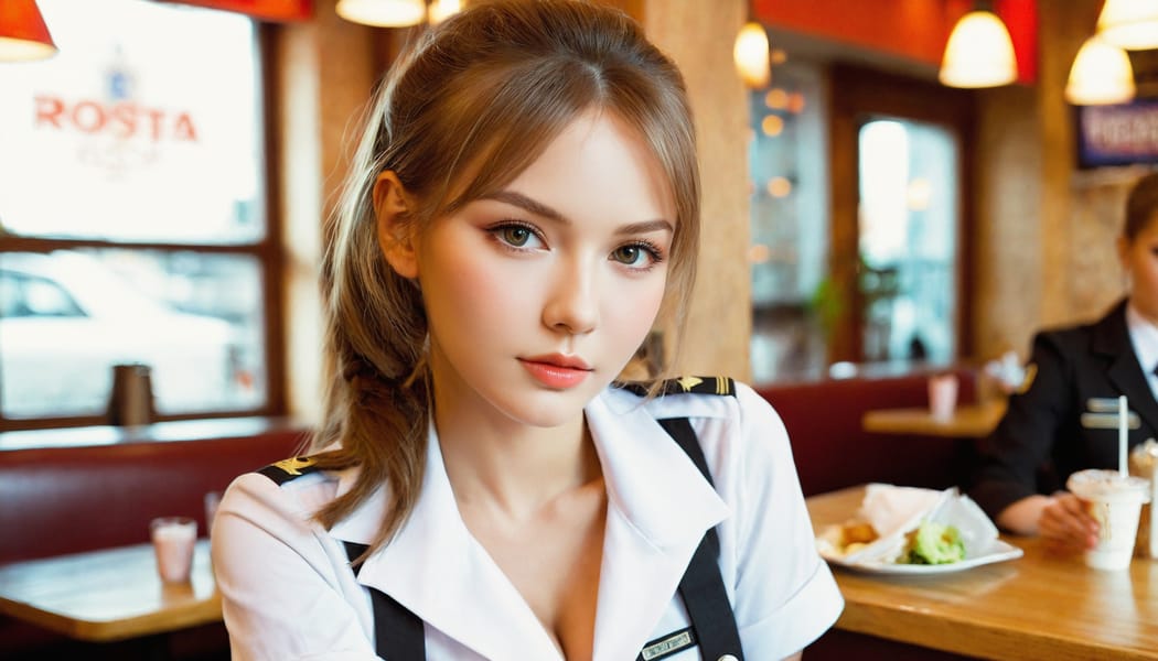 Tags: 21872187, SDXL
{"3": {"inputs": {"seed": 257545012035462, "steps": 64, "cfg": 6.72, "sampler_name": "dpmpp_2m", "scheduler": "karras", "denoise": 1.0, "model": ["27", 0], "positive": ["6", 0], "negative": ["7", 0], "latent_image": ["5", 0]}, "class_type": "KSampler"}, "4": {"inputs": {"ckpt_name": "leosamsHelloworldSDXL_helloworldSDXL32DPO.safetensors"}, "class_type": "CheckpointLoaderSimple"}, "5": {"inputs": {"width": 1344, "height": 768, "batch_size": 1}, "class_type": "EmptyLatentImage"}, "6": {"inputs": {"text": "25 year old girl, (russian:1.03), (beautiful eyes:1.02), (seductive facial expression:0.95), (idol:1.00), (blush:1.00), (detailed face:0.99), (double eyelids:0.96), (slim:1.08), (seductive pose:1.13), (sexy lips:0.98), (cute:1.05), (in a seductive pose:1.07), (large perky breasts:0.98), (cleavage:1.00), (thigh gap:1.02), (a waitress in uniform:1.13) working at a restaurant, (skin fuzz:1.03), (detailed skin:1.05), (portra:1.08), (natural looking skin:1.07), (textured skin:1.05), (film:1.05), (candid cinema:1.07), (soft lighting:1.09), (RAW:1.09)", "clip": ["27", 1]}, "class_type": "CLIPTextEncode"}, "7": {"inputs": {"text": "(distorted:1.07), (watermark:1.05), (low resolution:1.08), (twisted:1.12), (open mouth:1.09), (bad hands:1.10), (worst quality:1.11)", "clip": ["27", 1]}, "class_type": "CLIPTextEncode"}, "8": {"inputs": {"samples": ["3", 0], "vae": ["4", 2]}, "class_type": "VAEDecode"}, "25": {"inputs": {"lora_name": "nudify_xl.safetensors", "strength_model": 0.13, "strength_clip": 0.02, "model": ["4", 0], "clip": ["4", 1]}, "class_type": "LoraLoader"}, "26": {"inputs": {"lora_name": "shirtlift_SDXL_v2.safetensors", "strength_model": 0.12, "strength_clip": 0.12, "model": ["25", 0], "clip": ["25", 1]}, "class_type": "LoraLoader"}, "27": {"inputs": {"lora_name": "PerfectEyesXL.safetensors", "strength_model": 0.04, "strength_clip": 0.09, "model": ["26", 0], "clip": ["26", 1]}, "class_type": "LoraLoader"}, "30": {"inputs": {"model_name": "4x_NMKD-Superscale-SP_178000_G.pth"}, "class_type": "UpscaleModelLoader"}, "31": {"inputs": {"upscale_model": ["30", 0], "image": ["8", 0]}, "class_type": "ImageUpscaleWithModel"}, "32": {"inputs": {"upscale_method": "lanczos", "scale_by": 0.5, "image": ["31", 0]}, "class_type": "ImageScaleBy"}, "33": {"inputs": {"pixels": ["32", 0], "vae": ["4", 2]}, "class_type": "VAEEncode"}, "34": {"inputs": {"seed": 257545012035462, "steps": 64, "cfg": 6.72, "sampler_name": "dpmpp_2m", "scheduler": "karras", "denoise": 0.3, "model": ["27", 0], "positive": ["6", 0], "negative": ["7", 0], "latent_image": ["33", 0]}, "class_type": "KSampler"}, "36": {"inputs": {"samples": ["34", 0], "vae": ["4", 2]}, "class_type": "VAEDecode"}, "39": {"inputs": {"filename_prefix": "comfyapi-1707259049854", "images": ["36", 0]}, "class_type": "SaveImage"}}