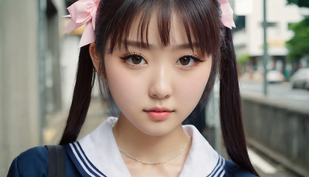 Tags: 21872187, SDXL
{"3": {"inputs": {"seed": 449452749600696, "steps": 64, "cfg": 5.06, "sampler_name": "dpmpp_2m", "scheduler": "karras", "denoise": 1.0, "model": ["27", 0], "positive": ["6", 0], "negative": ["7", 0], "latent_image": ["5", 0]}, "class_type": "KSampler"}, "4": {"inputs": {"ckpt_name": "juggernautxl.safetensors"}, "class_type": "CheckpointLoaderSimple"}, "5": {"inputs": {"width": 1344, "height": 768, "batch_size": 1}, "class_type": "EmptyLatentImage"}, "6": {"inputs": {"text": "21 year old girl, (japanese:1.10), (blush:1.02), (cute:0.97), (beautiful eyes:0.96), (idol:1.12), (sexy lips:0.95), (pale skin:1.08), (double eyelids:1.03), (slim:1.14), (seductive pose:1.04), (detailed face:0.99), (temptress:1.01), (seductive facial expression:0.99), (eyelashes:1.04), (in a seductive pose:1.13), (large perky breasts:1.09), (cleavage:1.09), (thigh gap:1.08), (school uniform:1.10), choker, busy street, (textured skin:1.01), (film:1.06), (portra:1.05), (skin fuzz:1.08), (candid cinema:1.02), (detailed skin:1.01), (natural looking skin:1.07), (RAW:1.08)", "clip": ["27", 1]}, "class_type": "CLIPTextEncode"}, "7": {"inputs": {"text": "(distorted:1.09), (twisted:1.06), (low resolution:1.10), (watermark:1.10), (bad hands:1.09), (open mouth:1.11), (worst quality:1.06)", "clip": ["27", 1]}, "class_type": "CLIPTextEncode"}, "8": {"inputs": {"samples": ["3", 0], "vae": ["4", 2]}, "class_type": "VAEDecode"}, "25": {"inputs": {"lora_name": "nudify_xl.safetensors", "strength_model": 0.23, "strength_clip": 0.17, "model": ["4", 0], "clip": ["4", 1]}, "class_type": "LoraLoader"}, "26": {"inputs": {"lora_name": "shirtlift_SDXL_v2.safetensors", "strength_model": 0.16, "strength_clip": 0.02, "model": ["25", 0], "clip": ["25", 1]}, "class_type": "LoraLoader"}, "27": {"inputs": {"lora_name": "PerfectEyesXL.safetensors", "strength_model": 0.09, "strength_clip": 0.12, "model": ["26", 0], "clip": ["26", 1]}, "class_type": "LoraLoader"}, "30": {"inputs": {"model_name": "4x_NMKD-Superscale-SP_178000_G.pth"}, "class_type": "UpscaleModelLoader"}, "31": {"inputs": {"upscale_model": ["30", 0], "image": ["8", 0]}, "class_type": "ImageUpscaleWithModel"}, "32": {"inputs": {"upscale_method": "lanczos", "scale_by": 0.5, "image": ["31", 0]}, "class_type": "ImageScaleBy"}, "33": {"inputs": {"pixels": ["32", 0], "vae": ["4", 2]}, "class_type": "VAEEncode"}, "34": {"inputs": {"seed": 449452749600696, "steps": 64, "cfg": 5.06, "sampler_name": "dpmpp_2m", "scheduler": "karras", "denoise": 0.3, "model": ["27", 0], "positive": ["6", 0], "negative": ["7", 0], "latent_image": ["33", 0]}, "class_type": "KSampler"}, "36": {"inputs": {"samples": ["34", 0], "vae": ["4", 2]}, "class_type": "VAEDecode"}, "39": {"inputs": {"filename_prefix": "comfyapi-1733094820928", "images": ["36", 0]}, "class_type": "SaveImage"}}