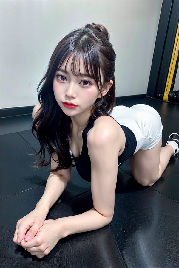 Tags: 21872187
<lora:JapaneseDollLikeness_v15:0.77>, <lora:koreanDollLikeness:0.69>, (russian:1.02), (gym outfit:1.06), gym, (on all fours:1.12), spreading ass cheeks, (from behind:1.04), <lora:fixStandingDoggyStyle:0.21>, backboob, <lora:Addams:0.21>, extremely detailed face, sexy lips, seductive smile, double eyelids, eyelashes, full body portrait, textured skin, 4K, RAW, sharp, hyper realistic, (long slim legs:1.16), 1girl, (stunningly attractive:1.09)
Negative prompt: sketches, ugly, fat, disfigured, (worst quality:2.23)
Steps: 32, Sampler: DPM++ 2M Karras, CFG scale: 6.23, Seed: 3301428208, Size: 512x768, Model hash: fc2511737a, Model: chilloutmix_NiPrunedFp32Fix, Seed resize from: -1x-1, Denoising strength: 0.4, Version: v1.2.1, Hires upscale: 3.0, Hires steps: 16, Hires upscaler: ESRGAN_4x