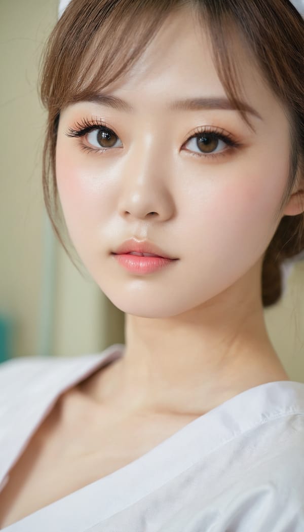 Tags: 21872187, SDXL
{"3": {"inputs": {"seed": 446235022627969, "steps": 64, "cfg": 5.48, "sampler_name": "dpmpp_2m", "scheduler": "karras", "denoise": 1.0, "model": ["27", 0], "positive": ["6", 0], "negative": ["7", 0], "latent_image": ["5", 0]}, "class_type": "KSampler"}, "4": {"inputs": {"ckpt_name": "juggernautxl.safetensors"}, "class_type": "CheckpointLoaderSimple"}, "5": {"inputs": {"width": 768, "height": 1344, "batch_size": 1}, "class_type": "EmptyLatentImage"}, "6": {"inputs": {"text": "20 year old girl, (japanese:1.12), (eyelashes:1.09), (blush:1.04), (seductive pose:1.13), (cute:1.05), (pale skin:1.05), (slim:1.00), (double eyelids:1.07), (temptress:1.09), (seductive facial expression:0.97), (detailed face:1.03), (beautiful eyes:1.09), (sexy lips:0.99), (idol:1.10), (in a seductive pose:0.98), (large perky breasts:1.02), (cleavage:1.10), (thigh gap:1.00), (nurse in uniform:1.03) working in a hospital ward, (skin fuzz:1.07), (textured skin:1.09), (soft lighting:1.02), (natural looking skin:1.06), (detailed skin:1.03), (candid cinema:1.06), (portra:1.01), (film:1.08), (RAW:1.02)", "clip": ["27", 1]}, "class_type": "CLIPTextEncode"}, "7": {"inputs": {"text": "(bad hands:1.07), (low resolution:1.08), (twisted:1.11), (distorted:1.12), (worst quality:1.07), (watermark:1.10), (open mouth:1.10)", "clip": ["27", 1]}, "class_type": "CLIPTextEncode"}, "8": {"inputs": {"samples": ["3", 0], "vae": ["4", 2]}, "class_type": "VAEDecode"}, "25": {"inputs": {"lora_name": "nudify_xl.safetensors", "strength_model": 0.11, "strength_clip": 0.08, "model": ["4", 0], "clip": ["4", 1]}, "class_type": "LoraLoader"}, "26": {"inputs": {"lora_name": "shirtlift_SDXL_v2.safetensors", "strength_model": 0.13, "strength_clip": 0.02, "model": ["25", 0], "clip": ["25", 1]}, "class_type": "LoraLoader"}, "27": {"inputs": {"lora_name": "PerfectEyesXL.safetensors", "strength_model": 0.03, "strength_clip": 0.04, "model": ["26", 0], "clip": ["26", 1]}, "class_type": "LoraLoader"}, "30": {"inputs": {"model_name": "4x_NMKD-Superscale-SP_178000_G.pth"}, "class_type": "UpscaleModelLoader"}, "31": {"inputs": {"upscale_model": ["30", 0], "image": ["8", 0]}, "class_type": "ImageUpscaleWithModel"}, "32": {"inputs": {"upscale_method": "lanczos", "scale_by": 0.5, "image": ["31", 0]}, "class_type": "ImageScaleBy"}, "33": {"inputs": {"pixels": ["32", 0], "vae": ["4", 2]}, "class_type": "VAEEncode"}, "34": {"inputs": {"seed": 446235022627969, "steps": 64, "cfg": 5.48, "sampler_name": "dpmpp_2m", "scheduler": "karras", "denoise": 0.3, "model": ["27", 0], "positive": ["6", 0], "negative": ["7", 0], "latent_image": ["33", 0]}, "class_type": "KSampler"}, "36": {"inputs": {"samples": ["34", 0], "vae": ["4", 2]}, "class_type": "VAEDecode"}, "39": {"inputs": {"filename_prefix": "comfyapi-1726848582192", "images": ["36", 0]}, "class_type": "SaveImage"}}