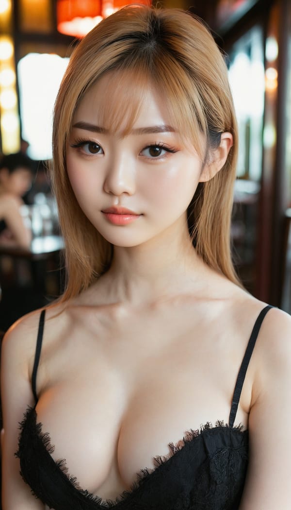 Tags: 21872187, SDXL
{"3": {"inputs": {"seed": 711686301560488, "steps": 32, "cfg": 7.31, "sampler_name": "dpmpp_2m", "scheduler": "karras", "denoise": 1.0, "model": ["27", 0], "positive": ["6", 0], "negative": ["7", 0], "latent_image": ["5", 0]}, "class_type": "KSampler"}, "4": {"inputs": {"ckpt_name": "juggernautxl.safetensors"}, "class_type": "CheckpointLoaderSimple"}, "5": {"inputs": {"width": 768, "height": 1344, "batch_size": 1}, "class_type": "EmptyLatentImage"}, "6": {"inputs": {"text": "20 year old girl, (japanese:1.07), (korean:0.98), (russian:1.07), (irish:0.97), (cute:1.02), (eyelashes:1.04), (sexy lips:1.10), (slim:1.14), (blush:1.01), (beautiful eyes:1.02), (detailed face:1.13), (pale skin:0.96), (seductive facial expression:0.97), (double eyelids:1.13), (idol:1.11), (temptress:1.07), (in a seductive pose:1.12), (large perky breasts:0.98), (cleavage:1.03), (thigh gap:1.09), (wearing a little black dress:1.07) at a fine dining restaurant, (candid cinema:1.01), (film:1.03), (textured skin:1.08), (detailed skin:1.06), (natural looking skin:1.01), (skin fuzz:1.04), (RAW:1.04), (soft lighting:1.06), (portra:1.05)", "clip": ["27", 1]}, "class_type": "CLIPTextEncode"}, "7": {"inputs": {"text": "(open mouth:1.08), (distorted:1.06), (low resolution:1.05), (bad hands:1.09), (worst quality:1.12), (twisted:1.10), (watermark:1.12)", "clip": ["27", 1]}, "class_type": "CLIPTextEncode"}, "8": {"inputs": {"samples": ["3", 0], "vae": ["4", 2]}, "class_type": "VAEDecode"}, "25": {"inputs": {"lora_name": "nudify_xl.safetensors", "strength_model": 0.25, "strength_clip": 0.36, "model": ["4", 0], "clip": ["4", 1]}, "class_type": "LoraLoader"}, "26": {"inputs": {"lora_name": "shirtlift_SDXL_v2.safetensors", "strength_model": 0.01, "strength_clip": 0.06, "model": ["25", 0], "clip": ["25", 1]}, "class_type": "LoraLoader"}, "27": {"inputs": {"lora_name": "PerfectEyesXL.safetensors", "strength_model": 0.16, "strength_clip": 0.13, "model": ["26", 0], "clip": ["26", 1]}, "class_type": "LoraLoader"}, "30": {"inputs": {"model_name": "4x_NMKD-Superscale-SP_178000_G.pth"}, "class_type": "UpscaleModelLoader"}, "31": {"inputs": {"upscale_model": ["30", 0], "image": ["8", 0]}, "class_type": "ImageUpscaleWithModel"}, "32": {"inputs": {"upscale_method": "lanczos", "scale_by": 0.5, "image": ["31", 0]}, "class_type": "ImageScaleBy"}, "33": {"inputs": {"pixels": ["32", 0], "vae": ["4", 2]}, "class_type": "VAEEncode"}, "34": {"inputs": {"seed": 711686301560488, "steps": 32, "cfg": 7.31, "sampler_name": "dpmpp_2m", "scheduler": "karras", "denoise": 0.3, "model": ["27", 0], "positive": ["6", 0], "negative": ["7", 0], "latent_image": ["33", 0]}, "class_type": "KSampler"}, "36": {"inputs": {"samples": ["34", 0], "vae": ["4", 2]}, "class_type": "VAEDecode"}, "39": {"inputs": {"filename_prefix": "comfyapi-1734920500841", "images": ["36", 0]}, "class_type": "SaveImage"}}