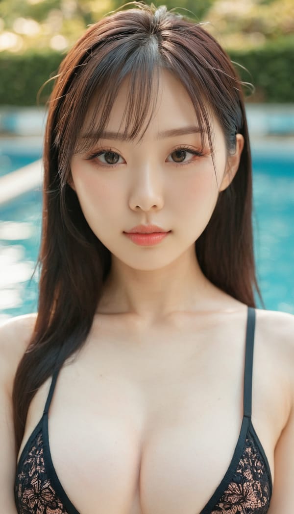 Tags: 21872187, SDXL
{"3": {"inputs": {"seed": 569121008043271, "steps": 64, "cfg": 5.31, "sampler_name": "dpmpp_2m", "scheduler": "karras", "denoise": 1.0, "model": ["27", 0], "positive": ["6", 0], "negative": ["7", 0], "latent_image": ["5", 0]}, "class_type": "KSampler"}, "4": {"inputs": {"ckpt_name": "juggernautxl.safetensors"}, "class_type": "CheckpointLoaderSimple"}, "5": {"inputs": {"width": 768, "height": 1344, "batch_size": 1}, "class_type": "EmptyLatentImage"}, "6": {"inputs": {"text": "25 year old girl, (japanese:1.10), (korean:0.97), (double eyelids:0.95), (beautiful eyes:0.95), (cute:1.03), (sexy lips:1.14), (pale skin:1.13), (detailed face:1.13), (eyelashes:0.97), (blush:0.96), (idol:1.00), (seductive facial expression:1.06), (slim:1.00), (seductive pose:1.13), (temptress:1.03), (in a seductive pose:0.96), (large perky breasts:1.06), (cleavage:1.02), (thigh gap:0.95), (in a swimsuit:1.07) at a pool, (candid cinema:1.09), (detailed skin:1.00), (RAW:1.04), (natural looking skin:1.01), (textured skin:1.00), (film:1.08), (portra:1.02), (skin fuzz:1.06), (soft lighting:1.07)", "clip": ["27", 1]}, "class_type": "CLIPTextEncode"}, "7": {"inputs": {"text": "(watermark:1.12), (bad hands:1.06), (low resolution:1.08), (worst quality:1.12), (twisted:1.09), (distorted:1.14), (open mouth:1.05)", "clip": ["27", 1]}, "class_type": "CLIPTextEncode"}, "8": {"inputs": {"samples": ["3", 0], "vae": ["4", 2]}, "class_type": "VAEDecode"}, "25": {"inputs": {"lora_name": "nudify_xl.safetensors", "strength_model": 0.33, "strength_clip": 0.33, "model": ["4", 0], "clip": ["4", 1]}, "class_type": "LoraLoader"}, "26": {"inputs": {"lora_name": "shirtlift_SDXL_v2.safetensors", "strength_model": 0.0, "strength_clip": 0.07, "model": ["25", 0], "clip": ["25", 1]}, "class_type": "LoraLoader"}, "27": {"inputs": {"lora_name": "PerfectEyesXL.safetensors", "strength_model": 0.12, "strength_clip": 0.12, "model": ["26", 0], "clip": ["26", 1]}, "class_type": "LoraLoader"}, "30": {"inputs": {"model_name": "4x_NMKD-Superscale-SP_178000_G.pth"}, "class_type": "UpscaleModelLoader"}, "31": {"inputs": {"upscale_model": ["30", 0], "image": ["8", 0]}, "class_type": "ImageUpscaleWithModel"}, "32": {"inputs": {"upscale_method": "lanczos", "scale_by": 0.5, "image": ["31", 0]}, "class_type": "ImageScaleBy"}, "33": {"inputs": {"pixels": ["32", 0], "vae": ["4", 2]}, "class_type": "VAEEncode"}, "34": {"inputs": {"seed": 569121008043271, "steps": 64, "cfg": 5.31, "sampler_name": "dpmpp_2m", "scheduler": "karras", "denoise": 0.3, "model": ["27", 0], "positive": ["6", 0], "negative": ["7", 0], "latent_image": ["33", 0]}, "class_type": "KSampler"}, "36": {"inputs": {"samples": ["34", 0], "vae": ["4", 2]}, "class_type": "VAEDecode"}, "39": {"inputs": {"filename_prefix": "comfyapi-1713331390359", "images": ["36", 0]}, "class_type": "SaveImage"}}