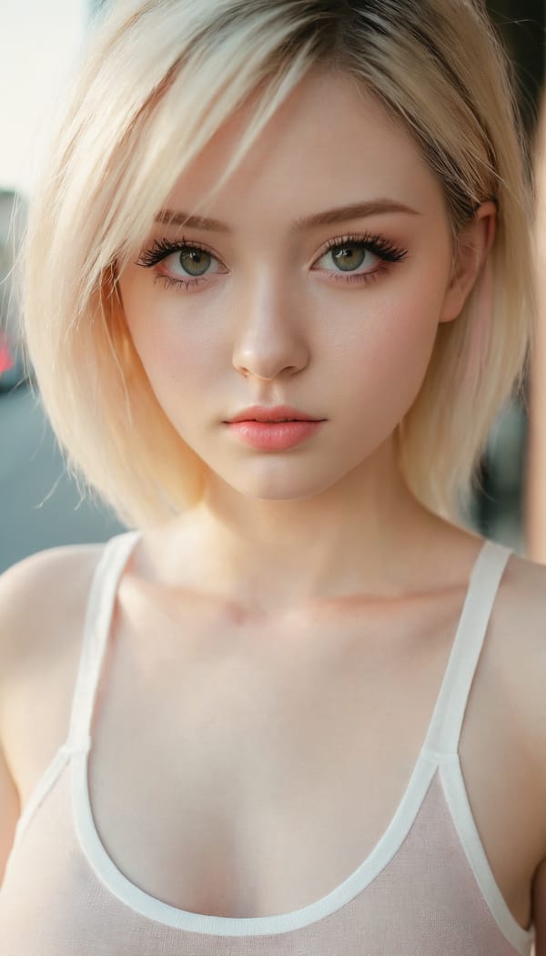 Tags: 21872187, SDXL
{"3": {"inputs": {"seed": 575371277756300, "steps": 32, "cfg": 5.31, "sampler_name": "dpmpp_2m", "scheduler": "karras", "denoise": 1.0, "model": ["27", 0], "positive": ["6", 0], "negative": ["7", 0], "latent_image": ["5", 0]}, "class_type": "KSampler"}, "4": {"inputs": {"ckpt_name": "juggernautxl.safetensors"}, "class_type": "CheckpointLoaderSimple"}, "5": {"inputs": {"width": 768, "height": 1344, "batch_size": 1}, "class_type": "EmptyLatentImage"}, "6": {"inputs": {"text": "22 year old girl, (beautiful eyes:1.10), (temptress:1.07), (pale skin:0.98), (idol:1.02), (slim:1.02), (sexy lips:1.12), (cute:1.03), (detailed face:1.10), (eyelashes:1.08), (double eyelids:1.10), (seductive facial expression:1.01), (blush:1.13), (perky ass:1.06), (exposed ass:1.09), (looking back:1.12), (sexy ass:1.07), (thigh gap:1.11), (white tanktop:1.10), busy street, (detailed skin:1.04), (soft lighting:1.01), (candid cinema:1.08), (textured skin:1.08), (skin fuzz:1.05), (natural looking skin:1.09), (portra:1.03), (RAW:1.05), (film:1.03)", "clip": ["27", 1]}, "class_type": "CLIPTextEncode"}, "7": {"inputs": {"text": "(watermark:1.14), (open mouth:1.14), (bad hands:1.10), (low resolution:1.12), (worst quality:1.05), (twisted:1.11), (distorted:1.11)", "clip": ["27", 1]}, "class_type": "CLIPTextEncode"}, "8": {"inputs": {"samples": ["3", 0], "vae": ["4", 2]}, "class_type": "VAEDecode"}, "25": {"inputs": {"lora_name": "nudify_xl.safetensors", "strength_model": 0.13, "strength_clip": 0.26, "model": ["4", 0], "clip": ["4", 1]}, "class_type": "LoraLoader"}, "26": {"inputs": {"lora_name": "shirtlift_SDXL_v2.safetensors", "strength_model": 0.09, "strength_clip": 0.12, "model": ["25", 0], "clip": ["25", 1]}, "class_type": "LoraLoader"}, "27": {"inputs": {"lora_name": "PerfectEyesXL.safetensors", "strength_model": 0.16, "strength_clip": 0.03, "model": ["26", 0], "clip": ["26", 1]}, "class_type": "LoraLoader"}, "30": {"inputs": {"model_name": "4x_NMKD-Superscale-SP_178000_G.pth"}, "class_type": "UpscaleModelLoader"}, "31": {"inputs": {"upscale_model": ["30", 0], "image": ["8", 0]}, "class_type": "ImageUpscaleWithModel"}, "32": {"inputs": {"upscale_method": "lanczos", "scale_by": 0.5, "image": ["31", 0]}, "class_type": "ImageScaleBy"}, "33": {"inputs": {"pixels": ["32", 0], "vae": ["4", 2]}, "class_type": "VAEEncode"}, "34": {"inputs": {"seed": 575371277756300, "steps": 32, "cfg": 5.31, "sampler_name": "dpmpp_2m", "scheduler": "karras", "denoise": 0.3, "model": ["27", 0], "positive": ["6", 0], "negative": ["7", 0], "latent_image": ["33", 0]}, "class_type": "KSampler"}, "36": {"inputs": {"samples": ["34", 0], "vae": ["4", 2]}, "class_type": "VAEDecode"}, "39": {"inputs": {"filename_prefix": "comfyapi-1735153721504", "images": ["36", 0]}, "class_type": "SaveImage"}}