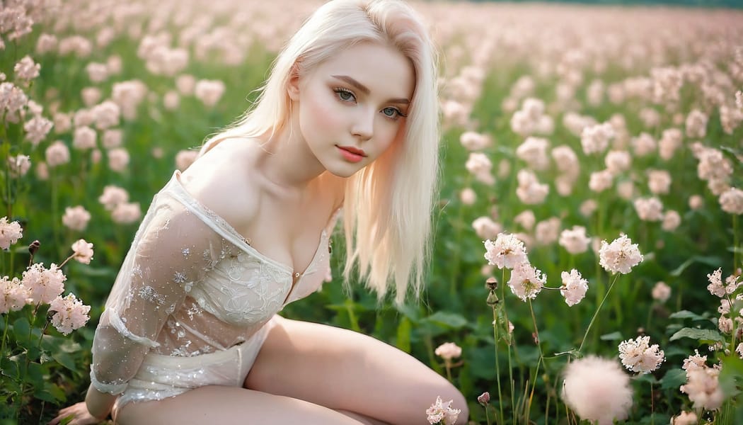 Tags: 21872187, SDXL
{"3": {"inputs": {"seed": 173685277026083, "steps": 32, "cfg": 7.27, "sampler_name": "dpmpp_2m", "scheduler": "karras", "denoise": 1.0, "model": ["27", 0], "positive": ["6", 0], "negative": ["7", 0], "latent_image": ["5", 0]}, "class_type": "KSampler"}, "4": {"inputs": {"ckpt_name": "juggernautxl.safetensors"}, "class_type": "CheckpointLoaderSimple"}, "5": {"inputs": {"width": 1344, "height": 768, "batch_size": 1}, "class_type": "EmptyLatentImage"}, "6": {"inputs": {"text": "25 year old girl, (ukrainian:0.98), (idol:0.98), (temptress:1.05), (pale skin:1.10), (cute:0.98), (eyelashes:1.08), (slim:0.96), (seductive pose:1.13), (sexy lips:0.97), (detailed face:0.95), (seductive facial expression:1.13), (beautiful eyes:1.10), (blush:1.13), (double eyelids:0.96), (perky ass:1.03), (exposed ass:1.08), (looking back:1.14), (sexy ass:1.08), (thigh gap:0.98), wearing (translucent clothes:1.02) on a flower field, (textured skin:1.09), (natural looking skin:1.04), (film:1.02), (candid cinema:1.03), (portra:1.05), (soft lighting:1.08), (detailed skin:1.06), (RAW:1.05), (skin fuzz:1.01)", "clip": ["27", 1]}, "class_type": "CLIPTextEncode"}, "7": {"inputs": {"text": "(bad hands:1.13), (worst quality:1.08), (distorted:1.14), (open mouth:1.07), (twisted:1.09), (watermark:1.13), (low resolution:1.05)", "clip": ["27", 1]}, "class_type": "CLIPTextEncode"}, "8": {"inputs": {"samples": ["3", 0], "vae": ["4", 2]}, "class_type": "VAEDecode"}, "25": {"inputs": {"lora_name": "nudify_xl.safetensors", "strength_model": 0.14, "strength_clip": 0.3, "model": ["4", 0], "clip": ["4", 1]}, "class_type": "LoraLoader"}, "26": {"inputs": {"lora_name": "shirtlift_SDXL_v2.safetensors", "strength_model": 0.12, "strength_clip": 0.19, "model": ["25", 0], "clip": ["25", 1]}, "class_type": "LoraLoader"}, "27": {"inputs": {"lora_name": "PerfectEyesXL.safetensors", "strength_model": 0.0, "strength_clip": 0.07, "model": ["26", 0], "clip": ["26", 1]}, "class_type": "LoraLoader"}, "30": {"inputs": {"model_name": "4x_NMKD-Superscale-SP_178000_G.pth"}, "class_type": "UpscaleModelLoader"}, "31": {"inputs": {"upscale_model": ["30", 0], "image": ["8", 0]}, "class_type": "ImageUpscaleWithModel"}, "32": {"inputs": {"upscale_method": "lanczos", "scale_by": 0.5, "image": ["31", 0]}, "class_type": "ImageScaleBy"}, "33": {"inputs": {"pixels": ["32", 0], "vae": ["4", 2]}, "class_type": "VAEEncode"}, "34": {"inputs": {"seed": 173685277026083, "steps": 32, "cfg": 7.27, "sampler_name": "dpmpp_2m", "scheduler": "karras", "denoise": 0.3, "model": ["27", 0], "positive": ["6", 0], "negative": ["7", 0], "latent_image": ["33", 0]}, "class_type": "KSampler"}, "36": {"inputs": {"samples": ["34", 0], "vae": ["4", 2]}, "class_type": "VAEDecode"}, "39": {"inputs": {"filename_prefix": "comfyapi-1726233745800", "images": ["36", 0]}, "class_type": "SaveImage"}}