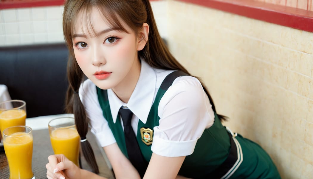 Tags: 21872187, SDXL
{"3": {"inputs": {"seed": 941644475242230, "steps": 64, "cfg": 7.86, "sampler_name": "dpmpp_2m", "scheduler": "karras", "denoise": 1.0, "model": ["27", 0], "positive": ["6", 0], "negative": ["7", 0], "latent_image": ["5", 0]}, "class_type": "KSampler"}, "4": {"inputs": {"ckpt_name": "leosamsHelloworldSDXL_helloworldSDXL32DPO.safetensors"}, "class_type": "CheckpointLoaderSimple"}, "5": {"inputs": {"width": 1344, "height": 768, "batch_size": 1}, "class_type": "EmptyLatentImage"}, "6": {"inputs": {"text": "18 year old girl, (irish:1.07), (korean:1.13), (russian:1.13), (seductive pose:1.12), (idol:1.13), (temptress:1.11), (double eyelids:1.10), (beautiful eyes:1.09), (detailed face:1.12), (eyelashes:0.97), (blush:1.12), (seductive facial expression:1.11), (slim:1.03), (pale skin:1.06), (cute:1.08), (sexy lips:0.98), (perky ass:1.02), (exposed ass:1.13), (looking back:1.13), (sexy ass:1.06), (thigh gap:1.08), (a waitress in uniform:1.09) working at a restaurant, (soft lighting:1.01), (portra:1.06), (natural looking skin:1.01), (textured skin:1.08), (detailed skin:1.01), (RAW:1.01), (candid cinema:1.07), (film:1.04), (skin fuzz:1.05)", "clip": ["27", 1]}, "class_type": "CLIPTextEncode"}, "7": {"inputs": {"text": "(open mouth:1.06), (twisted:1.11), (watermark:1.06), (distorted:1.07), (low resolution:1.10), (worst quality:1.12), (bad hands:1.14)", "clip": ["27", 1]}, "class_type": "CLIPTextEncode"}, "8": {"inputs": {"samples": ["3", 0], "vae": ["4", 2]}, "class_type": "VAEDecode"}, "25": {"inputs": {"lora_name": "nudify_xl.safetensors", "strength_model": 0.31, "strength_clip": 0.08, "model": ["4", 0], "clip": ["4", 1]}, "class_type": "LoraLoader"}, "26": {"inputs": {"lora_name": "shirtlift_SDXL_v2.safetensors", "strength_model": 0.01, "strength_clip": 0.1, "model": ["25", 0], "clip": ["25", 1]}, "class_type": "LoraLoader"}, "27": {"inputs": {"lora_name": "PerfectEyesXL.safetensors", "strength_model": 0.07, "strength_clip": 0.18, "model": ["26", 0], "clip": ["26", 1]}, "class_type": "LoraLoader"}, "30": {"inputs": {"model_name": "4x_NMKD-Superscale-SP_178000_G.pth"}, "class_type": "UpscaleModelLoader"}, "31": {"inputs": {"upscale_model": ["30", 0], "image": ["8", 0]}, "class_type": "ImageUpscaleWithModel"}, "32": {"inputs": {"upscale_method": "lanczos", "scale_by": 0.5, "image": ["31", 0]}, "class_type": "ImageScaleBy"}, "33": {"inputs": {"pixels": ["32", 0], "vae": ["4", 2]}, "class_type": "VAEEncode"}, "34": {"inputs": {"seed": 941644475242230, "steps": 64, "cfg": 7.86, "sampler_name": "dpmpp_2m", "scheduler": "karras", "denoise": 0.3, "model": ["27", 0], "positive": ["6", 0], "negative": ["7", 0], "latent_image": ["33", 0]}, "class_type": "KSampler"}, "36": {"inputs": {"samples": ["34", 0], "vae": ["4", 2]}, "class_type": "VAEDecode"}, "39": {"inputs": {"filename_prefix": "comfyapi-1707521657249", "images": ["36", 0]}, "class_type": "SaveImage"}}