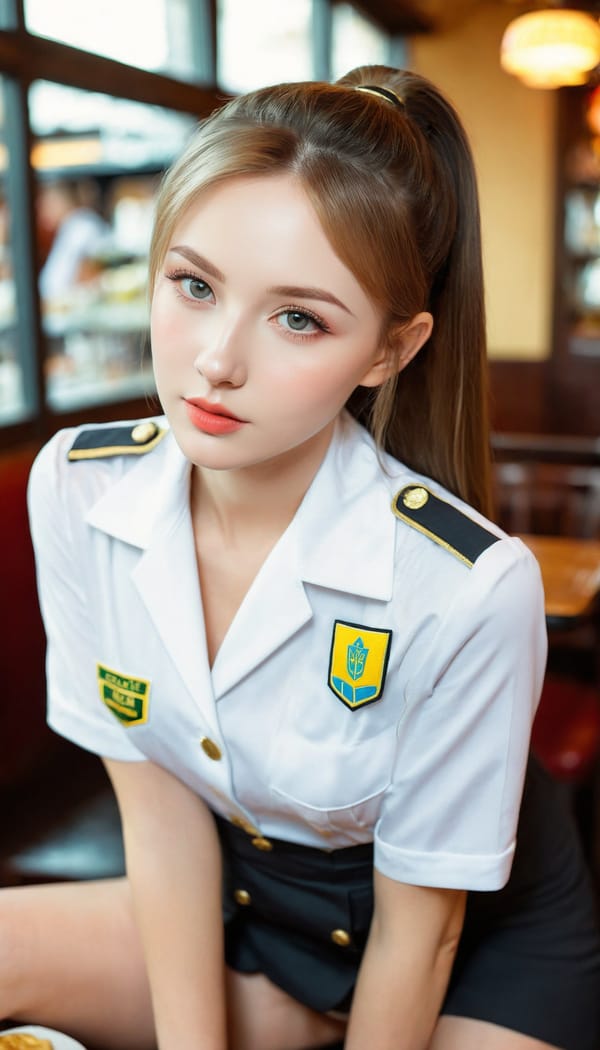 Tags: 21872187, SDXL
{"3": {"inputs": {"seed": 322837554089015, "steps": 32, "cfg": 7.71, "sampler_name": "dpmpp_2m", "scheduler": "karras", "denoise": 1.0, "model": ["27", 0], "positive": ["6", 0], "negative": ["7", 0], "latent_image": ["5", 0]}, "class_type": "KSampler"}, "4": {"inputs": {"ckpt_name": "leosamsHelloworldSDXL_helloworldSDXL32DPO.safetensors"}, "class_type": "CheckpointLoaderSimple"}, "5": {"inputs": {"width": 768, "height": 1344, "batch_size": 1}, "class_type": "EmptyLatentImage"}, "6": {"inputs": {"text": "26 year old girl, (ukrainian:1.03), (sexy lips:1.11), (beautiful eyes:1.01), (eyelashes:0.99), (detailed face:0.97), (seductive facial expression:0.99), (slim:1.01), (pale skin:1.11), (seductive pose:1.08), (idol:1.06), (double eyelids:1.05), (blush:0.99), (cute:1.11), (temptress:0.97), (perky ass:1.03), (exposed ass:1.12), (looking back:0.99), (sexy ass:1.04), (thigh gap:1.01), (a waitress in uniform:1.13) working at a restaurant, (RAW:1.09), (textured skin:1.00), (soft lighting:1.08), (natural looking skin:1.07), (detailed skin:1.04), (portra:1.00), (film:1.03), (candid cinema:1.08)", "clip": ["27", 1]}, "class_type": "CLIPTextEncode"}, "7": {"inputs": {"text": "(distorted:1.12), (watermark:1.11), (open mouth:1.10), (low resolution:1.07), (twisted:1.09), (bad hands:1.05)", "clip": ["27", 1]}, "class_type": "CLIPTextEncode"}, "8": {"inputs": {"samples": ["3", 0], "vae": ["4", 2]}, "class_type": "VAEDecode"}, "25": {"inputs": {"lora_name": "nudify_xl.safetensors", "strength_model": 0.34, "strength_clip": 0.35, "model": ["4", 0], "clip": ["4", 1]}, "class_type": "LoraLoader"}, "26": {"inputs": {"lora_name": "shirtlift_SDXL_v2.safetensors", "strength_model": 0.11, "strength_clip": 0.06, "model": ["25", 0], "clip": ["25", 1]}, "class_type": "LoraLoader"}, "27": {"inputs": {"lora_name": "PerfectEyesXL.safetensors", "strength_model": 0.13, "strength_clip": 0.14, "model": ["26", 0], "clip": ["26", 1]}, "class_type": "LoraLoader"}, "30": {"inputs": {"model_name": "4x_NMKD-Superscale-SP_178000_G.pth"}, "class_type": "UpscaleModelLoader"}, "31": {"inputs": {"upscale_model": ["30", 0], "image": ["8", 0]}, "class_type": "ImageUpscaleWithModel"}, "32": {"inputs": {"upscale_method": "lanczos", "scale_by": 0.5, "image": ["31", 0]}, "class_type": "ImageScaleBy"}, "33": {"inputs": {"pixels": ["32", 0], "vae": ["4", 2]}, "class_type": "VAEEncode"}, "34": {"inputs": {"seed": 322837554089015, "steps": 32, "cfg": 7.71, "sampler_name": "dpmpp_2m", "scheduler": "karras", "denoise": 0.3, "model": ["27", 0], "positive": ["6", 0], "negative": ["7", 0], "latent_image": ["33", 0]}, "class_type": "KSampler"}, "36": {"inputs": {"samples": ["34", 0], "vae": ["4", 2]}, "class_type": "VAEDecode"}, "39": {"inputs": {"filename_prefix": "comfyapi-1705848715701", "images": ["36", 0]}, "class_type": "SaveImage"}}