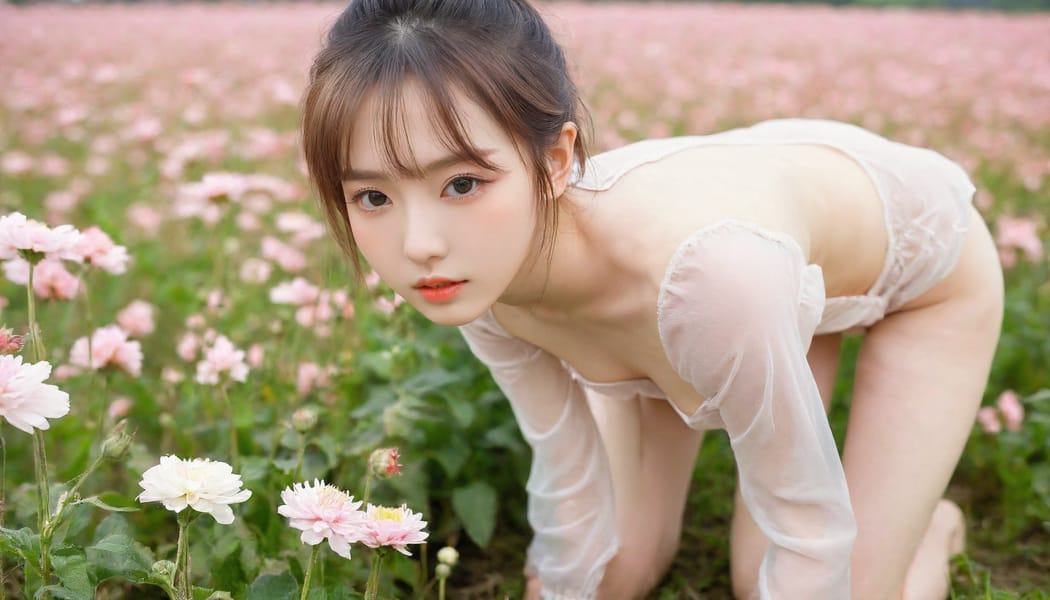 Tags: 21872187, SDXL
{"3": {"inputs": {"seed": 728945522368205, "steps": 32, "cfg": 6.07, "sampler_name": "dpmpp_2m", "scheduler": "karras", "denoise": 1.0, "model": ["27", 0], "positive": ["6", 0], "negative": ["7", 0], "latent_image": ["5", 0]}, "class_type": "KSampler"}, "4": {"inputs": {"ckpt_name": "leosamsHelloworldSDXL_helloworldSDXL32DPO.safetensors"}, "class_type": "CheckpointLoaderSimple"}, "5": {"inputs": {"width": 1344, "height": 768, "batch_size": 1}, "class_type": "EmptyLatentImage"}, "6": {"inputs": {"text": "18 year old girl, (japanese:0.95), (beautiful eyes:1.01), (cute:1.13), (seductive facial expression:1.07), (slim:1.04), (idol:1.01), (temptress:1.04), (eyelashes:1.12), (seductive pose:0.95), (sexy lips:1.13), (blush:1.14), (pale skin:1.14), (double eyelids:1.03), (detailed face:1.05), (on all fours:1.13), (spreading ass cheeks:1.10), (from behind:0.99), (backboob:1.00), wearing (translucent clothes:1.11) on a flower field, (portra:1.08), (RAW:1.01), (textured skin:1.00), (skin fuzz:1.08), (natural looking skin:1.09), (soft lighting:1.05), (candid cinema:1.06), (film:1.01), (detailed skin:1.08)", "clip": ["27", 1]}, "class_type": "CLIPTextEncode"}, "7": {"inputs": {"text": "(bad hands:1.06), (watermark:1.10), (distorted:1.09), (low resolution:1.08), (twisted:1.08), (open mouth:1.06)", "clip": ["27", 1]}, "class_type": "CLIPTextEncode"}, "8": {"inputs": {"samples": ["3", 0], "vae": ["4", 2]}, "class_type": "VAEDecode"}, "25": {"inputs": {"lora_name": "nudify_xl.safetensors", "strength_model": 0.31, "strength_clip": 0.29, "model": ["4", 0], "clip": ["4", 1]}, "class_type": "LoraLoader"}, "26": {"inputs": {"lora_name": "shirtlift_SDXL_v2.safetensors", "strength_model": 0.16, "strength_clip": 0.14, "model": ["25", 0], "clip": ["25", 1]}, "class_type": "LoraLoader"}, "27": {"inputs": {"lora_name": "PerfectEyesXL.safetensors", "strength_model": 0.12, "strength_clip": 0.01, "model": ["26", 0], "clip": ["26", 1]}, "class_type": "LoraLoader"}, "30": {"inputs": {"model_name": "4x_NMKD-Superscale-SP_178000_G.pth"}, "class_type": "UpscaleModelLoader"}, "31": {"inputs": {"upscale_model": ["30", 0], "image": ["8", 0]}, "class_type": "ImageUpscaleWithModel"}, "32": {"inputs": {"upscale_method": "lanczos", "scale_by": 0.5, "image": ["31", 0]}, "class_type": "ImageScaleBy"}, "33": {"inputs": {"pixels": ["32", 0], "vae": ["4", 2]}, "class_type": "VAEEncode"}, "34": {"inputs": {"seed": 728945522368205, "steps": 32, "cfg": 6.07, "sampler_name": "dpmpp_2m", "scheduler": "karras", "denoise": 0.3, "model": ["27", 0], "positive": ["6", 0], "negative": ["7", 0], "latent_image": ["33", 0]}, "class_type": "KSampler"}, "36": {"inputs": {"samples": ["34", 0], "vae": ["4", 2]}, "class_type": "VAEDecode"}, "39": {"inputs": {"filename_prefix": "comfyapi-1707925109993", "images": ["36", 0]}, "class_type": "SaveImage"}}