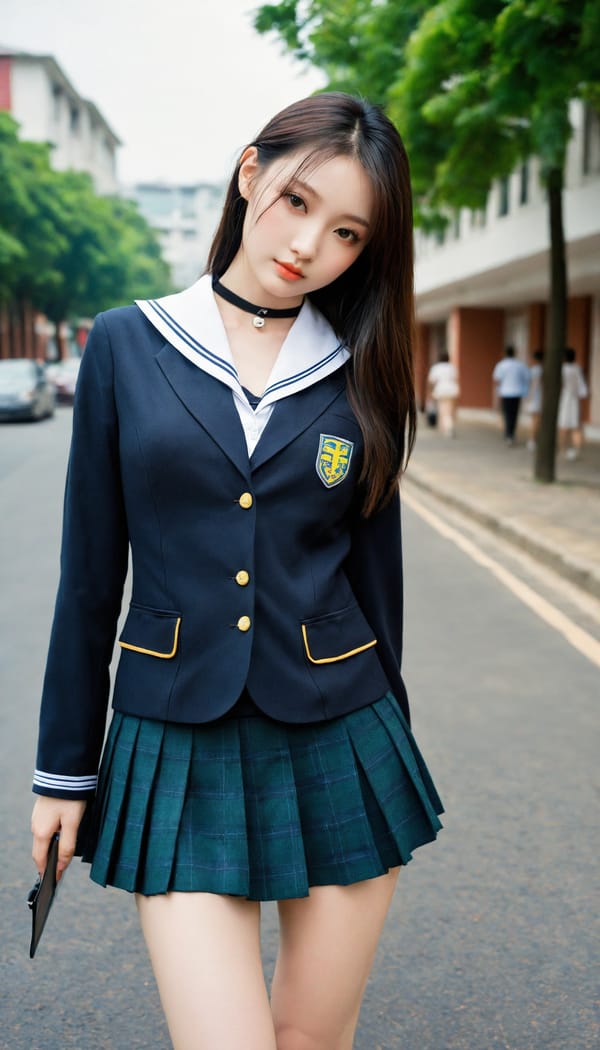 Tags: 21872187, SDXL
{"3": {"inputs": {"seed": 275906895963899, "steps": 64, "cfg": 7.0, "sampler_name": "dpmpp_2m", "scheduler": "karras", "denoise": 1.0, "model": ["27", 0], "positive": ["6", 0], "negative": ["7", 0], "latent_image": ["5", 0]}, "class_type": "KSampler"}, "4": {"inputs": {"ckpt_name": "helloworldxl.safetensors"}, "class_type": "CheckpointLoaderSimple"}, "5": {"inputs": {"width": 768, "height": 1344, "batch_size": 1}, "class_type": "EmptyLatentImage"}, "6": {"inputs": {"text": "23 year old girl, (ukrainian:0.97), (korean:1.00), (irish:1.02), (chinese:1.01), (sexy lips:1.09), (pale skin:1.08), (seductive pose:1.10), (temptress:1.07), (double eyelids:1.06), (blush:1.05), (beautiful eyes:0.97), (eyelashes:1.10), (cute:1.12), (detailed face:0.95), (slim:0.98), (seductive facial expression:1.09), (in a seductive pose:1.00), (large perky breasts:0.99), (cleavage:1.00), (thigh gap:1.09), (school uniform:1.13), choker, busy street, (RAW:1.03), (skin fuzz:1.02), (candid cinema:1.05), (portra:1.07), (detailed skin:1.06), (soft lighting:1.04), (natural looking skin:1.06), (textured skin:1.09), (film:1.07)", "clip": ["27", 1]}, "class_type": "CLIPTextEncode"}, "7": {"inputs": {"text": "(low resolution:1.09), (distorted:1.05), (bad hands:1.11), (twisted:1.06), (watermark:1.10), (worst quality:1.11), (open mouth:1.08)", "clip": ["27", 1]}, "class_type": "CLIPTextEncode"}, "8": {"inputs": {"samples": ["3", 0], "vae": ["4", 2]}, "class_type": "VAEDecode"}, "25": {"inputs": {"lora_name": "nudify_xl.safetensors", "strength_model": 0.14, "strength_clip": 0.08, "model": ["4", 0], "clip": ["4", 1]}, "class_type": "LoraLoader"}, "26": {"inputs": {"lora_name": "shirtlift_SDXL_v2.safetensors", "strength_model": 0.08, "strength_clip": 0.09, "model": ["25", 0], "clip": ["25", 1]}, "class_type": "LoraLoader"}, "27": {"inputs": {"lora_name": "PerfectEyesXL.safetensors", "strength_model": 0.08, "strength_clip": 0.13, "model": ["26", 0], "clip": ["26", 1]}, "class_type": "LoraLoader"}, "30": {"inputs": {"model_name": "4x_NMKD-Superscale-SP_178000_G.pth"}, "class_type": "UpscaleModelLoader"}, "31": {"inputs": {"upscale_model": ["30", 0], "image": ["8", 0]}, "class_type": "ImageUpscaleWithModel"}, "32": {"inputs": {"upscale_method": "lanczos", "scale_by": 0.5, "image": ["31", 0]}, "class_type": "ImageScaleBy"}, "33": {"inputs": {"pixels": ["32", 0], "vae": ["4", 2]}, "class_type": "VAEEncode"}, "34": {"inputs": {"seed": 275906895963899, "steps": 64, "cfg": 7.0, "sampler_name": "dpmpp_2m", "scheduler": "karras", "denoise": 0.3, "model": ["27", 0], "positive": ["6", 0], "negative": ["7", 0], "latent_image": ["33", 0]}, "class_type": "KSampler"}, "36": {"inputs": {"samples": ["34", 0], "vae": ["4", 2]}, "class_type": "VAEDecode"}, "39": {"inputs": {"filename_prefix": "comfyapi-1717048420149", "images": ["36", 0]}, "class_type": "SaveImage"}}