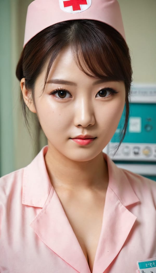 Tags: 21872187, SDXL
{"3": {"inputs": {"seed": 560068542056827, "steps": 32, "cfg": 5.94, "sampler_name": "dpmpp_2m", "scheduler": "karras", "denoise": 1.0, "model": ["27", 0], "positive": ["6", 0], "negative": ["7", 0], "latent_image": ["5", 0]}, "class_type": "KSampler"}, "4": {"inputs": {"ckpt_name": "juggernautXL_v8Rundiffusion.safetensors"}, "class_type": "CheckpointLoaderSimple"}, "5": {"inputs": {"width": 768, "height": 1344, "batch_size": 1}, "class_type": "EmptyLatentImage"}, "6": {"inputs": {"text": "28 year old girl, (korean:1.03), (blush:1.04), (eyelashes:0.98), (temptress:1.04), (seductive pose:1.06), (double eyelids:1.02), (seductive facial expression:1.01), (detailed face:1.04), (slim:1.07), (cute:0.98), (idol:1.10), (sexy lips:0.99), (in a seductive pose:1.12), (large perky breasts:1.01), (cleavage:0.96), (thigh gap:0.95), (nurse in uniform:1.09) working in a hospital ward, (candid cinema:1.07), (soft lighting:1.09), (RAW:1.07), (detailed skin:1.02), (textured skin:1.02), (skin fuzz:1.02), (natural looking skin:1.09), (portra:1.06), (film:1.05)", "clip": ["27", 1]}, "class_type": "CLIPTextEncode"}, "7": {"inputs": {"text": "(bad hands:1.13), (watermark:1.11), (distorted:1.09), (worst quality:1.07), (twisted:1.12), (open mouth:1.10), (low resolution:1.14)", "clip": ["27", 1]}, "class_type": "CLIPTextEncode"}, "8": {"inputs": {"samples": ["3", 0], "vae": ["4", 2]}, "class_type": "VAEDecode"}, "25": {"inputs": {"lora_name": "nudify_xl.safetensors", "strength_model": 0.31, "strength_clip": 0.06, "model": ["4", 0], "clip": ["4", 1]}, "class_type": "LoraLoader"}, "26": {"inputs": {"lora_name": "shirtlift_SDXL_v2.safetensors", "strength_model": 0.1, "strength_clip": 0.16, "model": ["25", 0], "clip": ["25", 1]}, "class_type": "LoraLoader"}, "27": {"inputs": {"lora_name": "PerfectEyesXL.safetensors", "strength_model": 0.05, "strength_clip": 0.03, "model": ["26", 0], "clip": ["26", 1]}, "class_type": "LoraLoader"}, "30": {"inputs": {"model_name": "4x_NMKD-Superscale-SP_178000_G.pth"}, "class_type": "UpscaleModelLoader"}, "31": {"inputs": {"upscale_model": ["30", 0], "image": ["8", 0]}, "class_type": "ImageUpscaleWithModel"}, "32": {"inputs": {"upscale_method": "lanczos", "scale_by": 0.5, "image": ["31", 0]}, "class_type": "ImageScaleBy"}, "33": {"inputs": {"pixels": ["32", 0], "vae": ["4", 2]}, "class_type": "VAEEncode"}, "34": {"inputs": {"seed": 560068542056827, "steps": 32, "cfg": 5.94, "sampler_name": "dpmpp_2m", "scheduler": "karras", "denoise": 0.3, "model": ["27", 0], "positive": ["6", 0], "negative": ["7", 0], "latent_image": ["33", 0]}, "class_type": "KSampler"}, "36": {"inputs": {"samples": ["34", 0], "vae": ["4", 2]}, "class_type": "VAEDecode"}, "39": {"inputs": {"filename_prefix": "comfyapi-1707667450207", "images": ["36", 0]}, "class_type": "SaveImage"}}