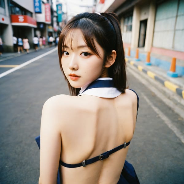 Tags: 21872187, SDXL
{"3": {"inputs": {"seed": 130253089671598, "steps": 64, "cfg": 7.99, "sampler_name": "dpmpp_2m", "scheduler": "karras", "denoise": 1.0, "model": ["27", 0], "positive": ["6", 0], "negative": ["7", 0], "latent_image": ["5", 0]}, "class_type": "KSampler"}, "4": {"inputs": {"ckpt_name": "helloworldxl.safetensors"}, "class_type": "CheckpointLoaderSimple"}, "5": {"inputs": {"width": 1024, "height": 1024, "batch_size": 1}, "class_type": "EmptyLatentImage"}, "6": {"inputs": {"text": "23 year old girl, (japanese:1.12), (korean:1.13), (slim:1.02), (beautiful eyes:1.03), (seductive facial expression:1.12), (sexy lips:1.14), (idol:0.96), (blush:1.13), (temptress:1.12), (double eyelids:1.14), (cute:1.08), (detailed face:1.14), (seductive pose:0.95), (perky ass:1.00), (exposed ass:1.13), (looking back:0.96), (sexy ass:1.11), (thigh gap:1.10), (school uniform:1.08), choker, busy street, (film:1.05), (soft lighting:1.07), (portra:1.03), (natural looking skin:1.03), (detailed skin:1.05), (textured skin:1.05), (RAW:1.07), (candid cinema:1.01), (skin fuzz:1.02)", "clip": ["27", 1]}, "class_type": "CLIPTextEncode"}, "7": {"inputs": {"text": "(low resolution:1.10), (twisted:1.07), (open mouth:1.05), (worst quality:1.06), (distorted:1.09), (bad hands:1.09), (watermark:1.12)", "clip": ["27", 1]}, "class_type": "CLIPTextEncode"}, "8": {"inputs": {"samples": ["3", 0], "vae": ["4", 2]}, "class_type": "VAEDecode"}, "25": {"inputs": {"lora_name": "nudify_xl.safetensors", "strength_model": 0.36, "strength_clip": 0.0, "model": ["4", 0], "clip": ["4", 1]}, "class_type": "LoraLoader"}, "26": {"inputs": {"lora_name": "shirtlift_SDXL_v2.safetensors", "strength_model": 0.07, "strength_clip": 0.1, "model": ["25", 0], "clip": ["25", 1]}, "class_type": "LoraLoader"}, "27": {"inputs": {"lora_name": "PerfectEyesXL.safetensors", "strength_model": 0.12, "strength_clip": 0.08, "model": ["26", 0], "clip": ["26", 1]}, "class_type": "LoraLoader"}, "30": {"inputs": {"model_name": "4x_NMKD-Superscale-SP_178000_G.pth"}, "class_type": "UpscaleModelLoader"}, "31": {"inputs": {"upscale_model": ["30", 0], "image": ["8", 0]}, "class_type": "ImageUpscaleWithModel"}, "32": {"inputs": {"upscale_method": "lanczos", "scale_by": 0.5, "image": ["31", 0]}, "class_type": "ImageScaleBy"}, "33": {"inputs": {"pixels": ["32", 0], "vae": ["4", 2]}, "class_type": "VAEEncode"}, "34": {"inputs": {"seed": 130253089671598, "steps": 64, "cfg": 7.99, "sampler_name": "dpmpp_2m", "scheduler": "karras", "denoise": 0.3, "model": ["27", 0], "positive": ["6", 0], "negative": ["7", 0], "latent_image": ["33", 0]}, "class_type": "KSampler"}, "36": {"inputs": {"samples": ["34", 0], "vae": ["4", 2]}, "class_type": "VAEDecode"}, "39": {"inputs": {"filename_prefix": "comfyapi-1734494111057", "images": ["36", 0]}, "class_type": "SaveImage"}}