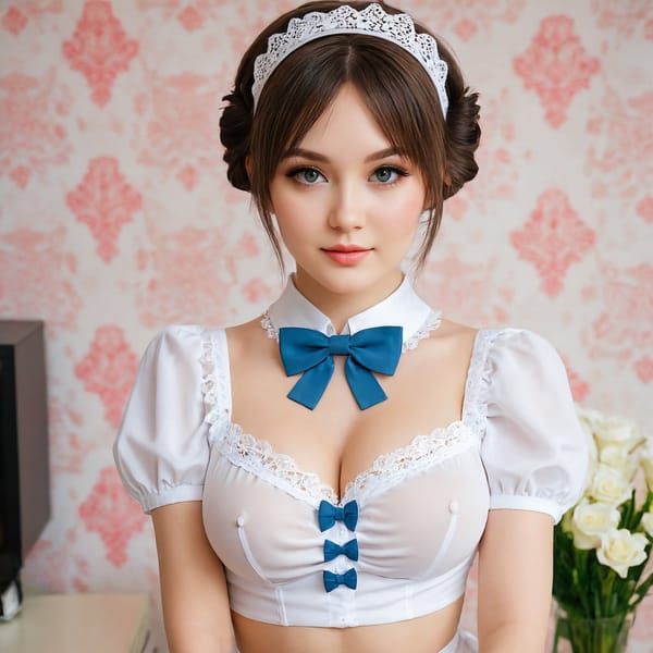 Tags: 21872187, SDXL
{"3": {"inputs": {"seed": 767882501906005, "steps": 32, "cfg": 5.88, "sampler_name": "dpmpp_2m", "scheduler": "karras", "denoise": 1.0, "model": ["27", 0], "positive": ["6", 0], "negative": ["7", 0], "latent_image": ["5", 0]}, "class_type": "KSampler"}, "4": {"inputs": {"ckpt_name": "juggernautXL_v8Rundiffusion.safetensors"}, "class_type": "CheckpointLoaderSimple"}, "5": {"inputs": {"width": 1024, "height": 1024, "batch_size": 1}, "class_type": "EmptyLatentImage"}, "6": {"inputs": {"text": "27 year old girl, (ukrainian:1.01), (eyelashes:1.02), (sexy lips:1.01), (idol:1.01), (double eyelids:1.08), (temptress:1.06), (detailed face:1.10), (slim:1.10), (beautiful eyes:1.08), (cute:1.12), (pale skin:1.11), (seductive pose:1.10), (seductive facial expression:0.99), (in a seductive pose:1.02), (large perky breasts:0.97), (cleavage:1.08), (thigh gap:1.11), in a (skimpy maid costume:0.98) working at a maid cafe, choker, bowtie, headband, pleated skirt, (portra:1.07), (candid cinema:1.00), (film:1.03), (detailed skin:1.05), (natural looking skin:1.08), (soft lighting:1.09), (RAW:1.02), (textured skin:1.09), (skin fuzz:1.08)", "clip": ["27", 1]}, "class_type": "CLIPTextEncode"}, "7": {"inputs": {"text": "(worst quality:1.14), (low resolution:1.07), (open mouth:1.12), (distorted:1.06), (twisted:1.06), (bad hands:1.13), (watermark:1.05)", "clip": ["27", 1]}, "class_type": "CLIPTextEncode"}, "8": {"inputs": {"samples": ["3", 0], "vae": ["4", 2]}, "class_type": "VAEDecode"}, "25": {"inputs": {"lora_name": "nudify_xl.safetensors", "strength_model": 0.34, "strength_clip": 0.0, "model": ["4", 0], "clip": ["4", 1]}, "class_type": "LoraLoader"}, "26": {"inputs": {"lora_name": "shirtlift_SDXL_v2.safetensors", "strength_model": 0.03, "strength_clip": 0.08, "model": ["25", 0], "clip": ["25", 1]}, "class_type": "LoraLoader"}, "27": {"inputs": {"lora_name": "PerfectEyesXL.safetensors", "strength_model": 0.01, "strength_clip": 0.18, "model": ["26", 0], "clip": ["26", 1]}, "class_type": "LoraLoader"}, "30": {"inputs": {"model_name": "4x_NMKD-Superscale-SP_178000_G.pth"}, "class_type": "UpscaleModelLoader"}, "31": {"inputs": {"upscale_model": ["30", 0], "image": ["8", 0]}, "class_type": "ImageUpscaleWithModel"}, "32": {"inputs": {"upscale_method": "lanczos", "scale_by": 0.5, "image": ["31", 0]}, "class_type": "ImageScaleBy"}, "33": {"inputs": {"pixels": ["32", 0], "vae": ["4", 2]}, "class_type": "VAEEncode"}, "34": {"inputs": {"seed": 767882501906005, "steps": 32, "cfg": 5.88, "sampler_name": "dpmpp_2m", "scheduler": "karras", "denoise": 0.3, "model": ["27", 0], "positive": ["6", 0], "negative": ["7", 0], "latent_image": ["33", 0]}, "class_type": "KSampler"}, "36": {"inputs": {"samples": ["34", 0], "vae": ["4", 2]}, "class_type": "VAEDecode"}, "39": {"inputs": {"filename_prefix": "comfyapi-1708082840466", "images": ["36", 0]}, "class_type": "SaveImage"}}