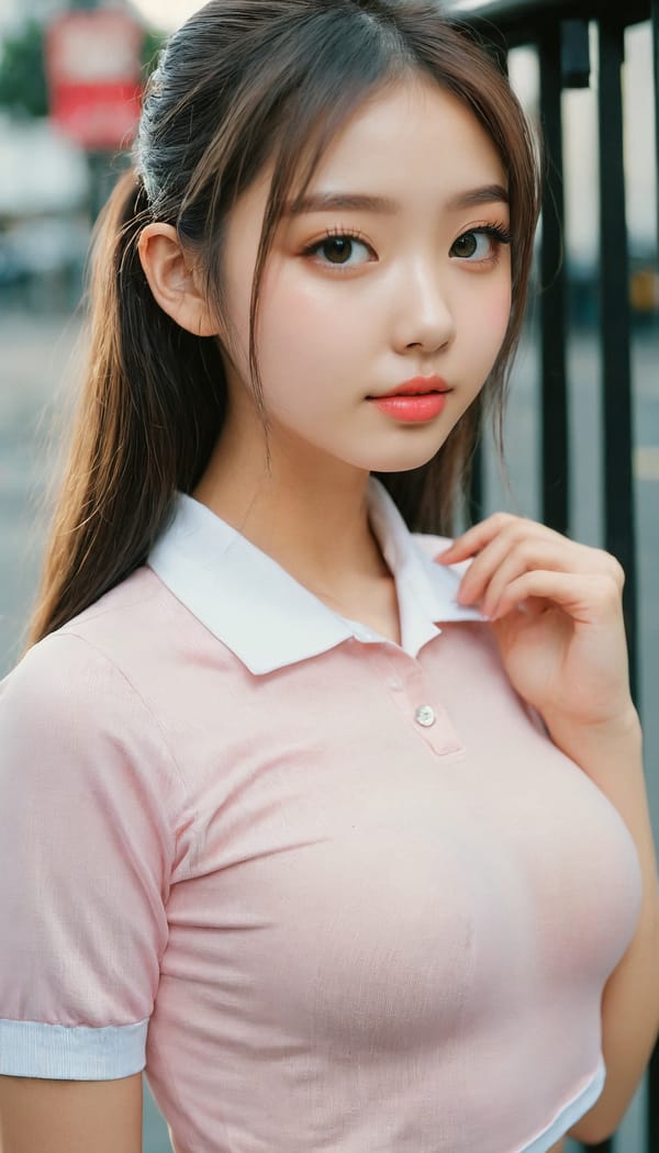 Tags: 21872187, SDXL
{"3": {"inputs": {"seed": 733138769564431, "steps": 64, "cfg": 5.37, "sampler_name": "dpmpp_2m", "scheduler": "karras", "denoise": 1.0, "model": ["27", 0], "positive": ["6", 0], "negative": ["7", 0], "latent_image": ["5", 0]}, "class_type": "KSampler"}, "4": {"inputs": {"ckpt_name": "juggernautxl.safetensors"}, "class_type": "CheckpointLoaderSimple"}, "5": {"inputs": {"width": 768, "height": 1344, "batch_size": 1}, "class_type": "EmptyLatentImage"}, "6": {"inputs": {"text": "18 year old girl, (idol:1.03), (blush:1.09), (beautiful eyes:1.10), (cute:1.04), (temptress:1.02), (seductive pose:1.02), (double eyelids:1.00), (sexy lips:1.13), (seductive facial expression:1.02), (detailed face:1.08), (eyelashes:1.05), (slim:1.12), (perky ass:0.96), (exposed ass:1.05), (looking back:1.03), (sexy ass:1.07), (thigh gap:0.96), (school uniform:1.06), choker, busy street, (soft lighting:1.08), (candid cinema:1.04), (RAW:1.02), (natural looking skin:1.07), (textured skin:1.03), (film:1.09), (portra:1.04), (detailed skin:1.05), (skin fuzz:1.00)", "clip": ["27", 1]}, "class_type": "CLIPTextEncode"}, "7": {"inputs": {"text": "(distorted:1.09), (twisted:1.12), (bad hands:1.05), (worst quality:1.08), (low resolution:1.11), (watermark:1.07), (open mouth:1.08)", "clip": ["27", 1]}, "class_type": "CLIPTextEncode"}, "8": {"inputs": {"samples": ["3", 0], "vae": ["4", 2]}, "class_type": "VAEDecode"}, "25": {"inputs": {"lora_name": "nudify_xl.safetensors", "strength_model": 0.3, "strength_clip": 0.12, "model": ["4", 0], "clip": ["4", 1]}, "class_type": "LoraLoader"}, "26": {"inputs": {"lora_name": "shirtlift_SDXL_v2.safetensors", "strength_model": 0.13, "strength_clip": 0.08, "model": ["25", 0], "clip": ["25", 1]}, "class_type": "LoraLoader"}, "27": {"inputs": {"lora_name": "PerfectEyesXL.safetensors", "strength_model": 0.07, "strength_clip": 0.13, "model": ["26", 0], "clip": ["26", 1]}, "class_type": "LoraLoader"}, "30": {"inputs": {"model_name": "4x_NMKD-Superscale-SP_178000_G.pth"}, "class_type": "UpscaleModelLoader"}, "31": {"inputs": {"upscale_model": ["30", 0], "image": ["8", 0]}, "class_type": "ImageUpscaleWithModel"}, "32": {"inputs": {"upscale_method": "lanczos", "scale_by": 0.5, "image": ["31", 0]}, "class_type": "ImageScaleBy"}, "33": {"inputs": {"pixels": ["32", 0], "vae": ["4", 2]}, "class_type": "VAEEncode"}, "34": {"inputs": {"seed": 733138769564431, "steps": 64, "cfg": 5.37, "sampler_name": "dpmpp_2m", "scheduler": "karras", "denoise": 0.3, "model": ["27", 0], "positive": ["6", 0], "negative": ["7", 0], "latent_image": ["33", 0]}, "class_type": "KSampler"}, "36": {"inputs": {"samples": ["34", 0], "vae": ["4", 2]}, "class_type": "VAEDecode"}, "39": {"inputs": {"filename_prefix": "comfyapi-1724908543711", "images": ["36", 0]}, "class_type": "SaveImage"}}