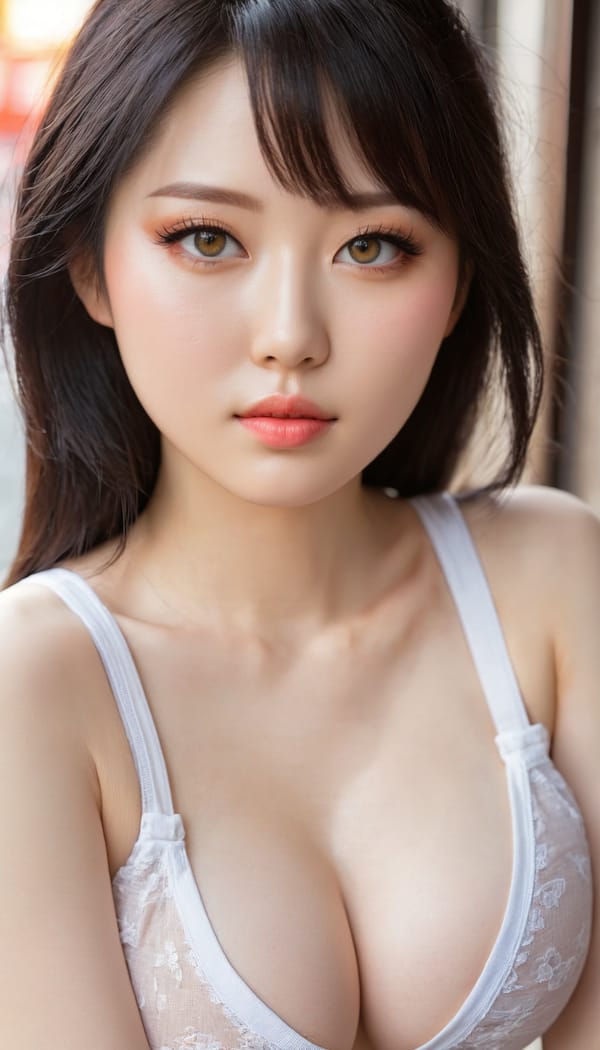 Tags: 21872187, SDXL
{"3": {"inputs": {"seed": 536486742908752, "steps": 32, "cfg": 7.58, "sampler_name": "dpmpp_2m", "scheduler": "karras", "denoise": 1.0, "model": ["27", 0], "positive": ["6", 0], "negative": ["7", 0], "latent_image": ["5", 0]}, "class_type": "KSampler"}, "4": {"inputs": {"ckpt_name": "juggernautxl.safetensors"}, "class_type": "CheckpointLoaderSimple"}, "5": {"inputs": {"width": 768, "height": 1344, "batch_size": 1}, "class_type": "EmptyLatentImage"}, "6": {"inputs": {"text": "26 year old girl, (ukrainian:0.95), (japanese:1.00), (pale skin:1.04), (sexy lips:1.01), (idol:1.11), (seductive facial expression:1.04), (temptress:1.02), (blush:0.99), (beautiful eyes:1.12), (cute:1.04), (seductive pose:1.13), (detailed face:1.05), (eyelashes:0.96), (double eyelids:1.02), (in a seductive pose:0.95), (large perky breasts:1.07), (cleavage:1.08), (thigh gap:0.99), (white tanktop:1.03), busy street, (textured skin:1.04), (skin fuzz:1.00), (natural looking skin:1.06), (portra:1.00), (RAW:1.03), (candid cinema:1.09), (detailed skin:1.06)", "clip": ["27", 1]}, "class_type": "CLIPTextEncode"}, "7": {"inputs": {"text": "(watermark:1.10), (low resolution:1.12), (open mouth:1.13), (worst quality:1.06), (twisted:1.07), (distorted:1.12), (bad hands:1.09)", "clip": ["27", 1]}, "class_type": "CLIPTextEncode"}, "8": {"inputs": {"samples": ["3", 0], "vae": ["4", 2]}, "class_type": "VAEDecode"}, "25": {"inputs": {"lora_name": "nudify_xl.safetensors", "strength_model": 0.3, "strength_clip": 0.02, "model": ["4", 0], "clip": ["4", 1]}, "class_type": "LoraLoader"}, "26": {"inputs": {"lora_name": "shirtlift_SDXL_v2.safetensors", "strength_model": 0.03, "strength_clip": 0.07, "model": ["25", 0], "clip": ["25", 1]}, "class_type": "LoraLoader"}, "27": {"inputs": {"lora_name": "PerfectEyesXL.safetensors", "strength_model": 0.11, "strength_clip": 0.12, "model": ["26", 0], "clip": ["26", 1]}, "class_type": "LoraLoader"}, "30": {"inputs": {"model_name": "4x_NMKD-Superscale-SP_178000_G.pth"}, "class_type": "UpscaleModelLoader"}, "31": {"inputs": {"upscale_model": ["30", 0], "image": ["8", 0]}, "class_type": "ImageUpscaleWithModel"}, "32": {"inputs": {"upscale_method": "lanczos", "scale_by": 0.5, "image": ["31", 0]}, "class_type": "ImageScaleBy"}, "33": {"inputs": {"pixels": ["32", 0], "vae": ["4", 2]}, "class_type": "VAEEncode"}, "34": {"inputs": {"seed": 536486742908752, "steps": 32, "cfg": 7.58, "sampler_name": "dpmpp_2m", "scheduler": "karras", "denoise": 0.3, "model": ["27", 0], "positive": ["6", 0], "negative": ["7", 0], "latent_image": ["33", 0]}, "class_type": "KSampler"}, "36": {"inputs": {"samples": ["34", 0], "vae": ["4", 2]}, "class_type": "VAEDecode"}, "39": {"inputs": {"filename_prefix": "comfyapi-1718349700834", "images": ["36", 0]}, "class_type": "SaveImage"}}