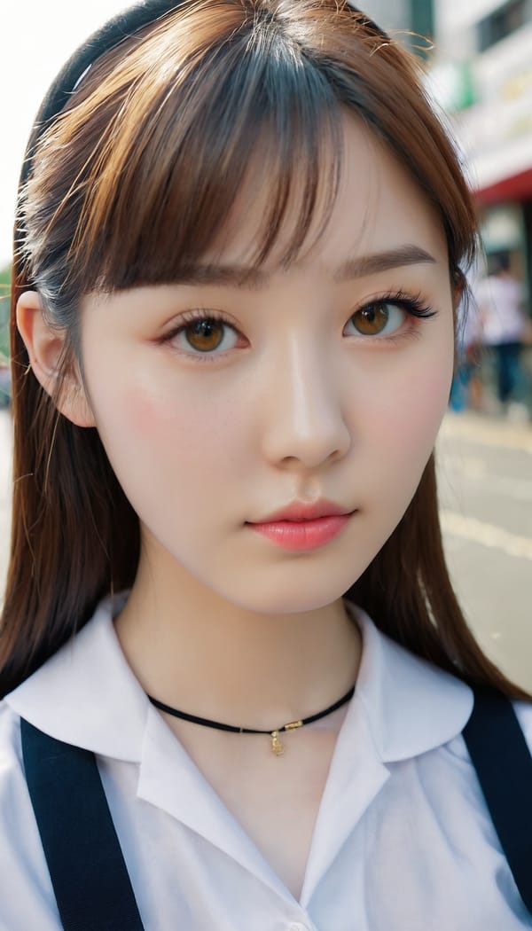 Tags: 21872187, SDXL
{"3": {"inputs": {"seed": 282888202133875, "steps": 64, "cfg": 6.83, "sampler_name": "dpmpp_2m", "scheduler": "karras", "denoise": 1.0, "model": ["27", 0], "positive": ["6", 0], "negative": ["7", 0], "latent_image": ["5", 0]}, "class_type": "KSampler"}, "4": {"inputs": {"ckpt_name": "juggernautxl.safetensors"}, "class_type": "CheckpointLoaderSimple"}, "5": {"inputs": {"width": 768, "height": 1344, "batch_size": 1}, "class_type": "EmptyLatentImage"}, "6": {"inputs": {"text": "27 year old girl, (beautiful eyes:1.03), (double eyelids:0.96), (eyelashes:1.05), (sexy lips:1.03), (seductive pose:1.13), (slim:0.97), (detailed face:0.99), (idol:0.99), (pale skin:1.09), (seductive facial expression:1.14), (cute:1.10), (in a seductive pose:1.05), (large perky breasts:0.98), (cleavage:1.06), (thigh gap:1.14), (school uniform:1.02), choker, busy street, (candid cinema:1.08), (portra:1.05), (skin fuzz:1.04), (RAW:1.06), (natural looking skin:1.03), (film:1.03), (soft lighting:1.03), (textured skin:1.02), (detailed skin:1.01)", "clip": ["27", 1]}, "class_type": "CLIPTextEncode"}, "7": {"inputs": {"text": "(twisted:1.13), (bad hands:1.06), (open mouth:1.08), (worst quality:1.07), (low resolution:1.11), (distorted:1.07), (watermark:1.05)", "clip": ["27", 1]}, "class_type": "CLIPTextEncode"}, "8": {"inputs": {"samples": ["3", 0], "vae": ["4", 2]}, "class_type": "VAEDecode"}, "25": {"inputs": {"lora_name": "nudify_xl.safetensors", "strength_model": 0.31, "strength_clip": 0.35, "model": ["4", 0], "clip": ["4", 1]}, "class_type": "LoraLoader"}, "26": {"inputs": {"lora_name": "shirtlift_SDXL_v2.safetensors", "strength_model": 0.14, "strength_clip": 0.09, "model": ["25", 0], "clip": ["25", 1]}, "class_type": "LoraLoader"}, "27": {"inputs": {"lora_name": "PerfectEyesXL.safetensors", "strength_model": 0.15, "strength_clip": 0.05, "model": ["26", 0], "clip": ["26", 1]}, "class_type": "LoraLoader"}, "30": {"inputs": {"model_name": "4x_NMKD-Superscale-SP_178000_G.pth"}, "class_type": "UpscaleModelLoader"}, "31": {"inputs": {"upscale_model": ["30", 0], "image": ["8", 0]}, "class_type": "ImageUpscaleWithModel"}, "32": {"inputs": {"upscale_method": "lanczos", "scale_by": 0.5, "image": ["31", 0]}, "class_type": "ImageScaleBy"}, "33": {"inputs": {"pixels": ["32", 0], "vae": ["4", 2]}, "class_type": "VAEEncode"}, "34": {"inputs": {"seed": 282888202133875, "steps": 64, "cfg": 6.83, "sampler_name": "dpmpp_2m", "scheduler": "karras", "denoise": 0.3, "model": ["27", 0], "positive": ["6", 0], "negative": ["7", 0], "latent_image": ["33", 0]}, "class_type": "KSampler"}, "36": {"inputs": {"samples": ["34", 0], "vae": ["4", 2]}, "class_type": "VAEDecode"}, "39": {"inputs": {"filename_prefix": "comfyapi-1734599611918", "images": ["36", 0]}, "class_type": "SaveImage"}}