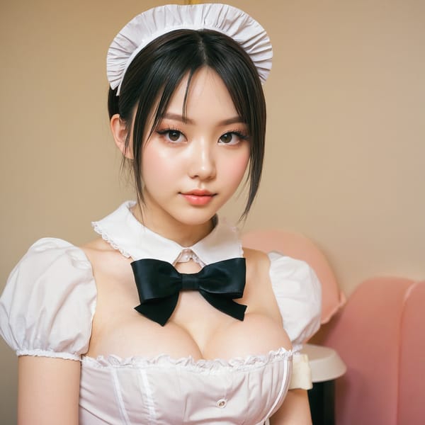 Tags: 21872187, SDXL
{"3": {"inputs": {"seed": 433105832879203, "steps": 32, "cfg": 7.43, "sampler_name": "dpmpp_2m", "scheduler": "karras", "denoise": 1.0, "model": ["27", 0], "positive": ["6", 0], "negative": ["7", 0], "latent_image": ["5", 0]}, "class_type": "KSampler"}, "4": {"inputs": {"ckpt_name": "juggernautxl.safetensors"}, "class_type": "CheckpointLoaderSimple"}, "5": {"inputs": {"width": 1024, "height": 1024, "batch_size": 1}, "class_type": "EmptyLatentImage"}, "6": {"inputs": {"text": "19 year old girl, (sexy lips:1.01), (seductive pose:1.06), (seductive facial expression:0.97), (eyelashes:0.98), (slim:1.08), (idol:1.00), (beautiful eyes:1.01), (cute:1.02), (double eyelids:1.06), (blush:1.08), (detailed face:1.12), (temptress:0.95), (pale skin:1.06), (on all fours:1.09), (spreading ass cheeks:1.12), (from behind:1.04), (backboob:0.98), in a (skimpy maid costume:1.14) working at a maid cafe, choker, bowtie, headband, pleated skirt, (skin fuzz:1.08), (textured skin:1.09), (film:1.01), (soft lighting:1.04), (portra:1.04), (candid cinema:1.00), (detailed skin:1.00), (RAW:1.08), (natural looking skin:1.03)", "clip": ["27", 1]}, "class_type": "CLIPTextEncode"}, "7": {"inputs": {"text": "(low resolution:1.10), (worst quality:1.14), (open mouth:1.14), (distorted:1.11), (bad hands:1.06), (twisted:1.12), (watermark:1.14)", "clip": ["27", 1]}, "class_type": "CLIPTextEncode"}, "8": {"inputs": {"samples": ["3", 0], "vae": ["4", 2]}, "class_type": "VAEDecode"}, "25": {"inputs": {"lora_name": "nudify_xl.safetensors", "strength_model": 0.05, "strength_clip": 0.39, "model": ["4", 0], "clip": ["4", 1]}, "class_type": "LoraLoader"}, "26": {"inputs": {"lora_name": "shirtlift_SDXL_v2.safetensors", "strength_model": 0.14, "strength_clip": 0.18, "model": ["25", 0], "clip": ["25", 1]}, "class_type": "LoraLoader"}, "27": {"inputs": {"lora_name": "PerfectEyesXL.safetensors", "strength_model": 0.07, "strength_clip": 0.09, "model": ["26", 0], "clip": ["26", 1]}, "class_type": "LoraLoader"}, "30": {"inputs": {"model_name": "4x_NMKD-Superscale-SP_178000_G.pth"}, "class_type": "UpscaleModelLoader"}, "31": {"inputs": {"upscale_model": ["30", 0], "image": ["8", 0]}, "class_type": "ImageUpscaleWithModel"}, "32": {"inputs": {"upscale_method": "lanczos", "scale_by": 0.5, "image": ["31", 0]}, "class_type": "ImageScaleBy"}, "33": {"inputs": {"pixels": ["32", 0], "vae": ["4", 2]}, "class_type": "VAEEncode"}, "34": {"inputs": {"seed": 433105832879203, "steps": 32, "cfg": 7.43, "sampler_name": "dpmpp_2m", "scheduler": "karras", "denoise": 0.3, "model": ["27", 0], "positive": ["6", 0], "negative": ["7", 0], "latent_image": ["33", 0]}, "class_type": "KSampler"}, "36": {"inputs": {"samples": ["34", 0], "vae": ["4", 2]}, "class_type": "VAEDecode"}, "39": {"inputs": {"filename_prefix": "comfyapi-1726417671471", "images": ["36", 0]}, "class_type": "SaveImage"}}