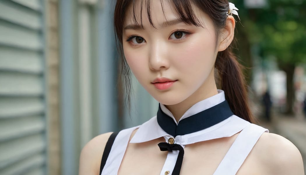 Tags: 21872187, SDXL
{"3": {"inputs": {"seed": 918055270804899, "steps": 64, "cfg": 6.02, "sampler_name": "dpmpp_2m", "scheduler": "karras", "denoise": 1.0, "model": ["27", 0], "positive": ["6", 0], "negative": ["7", 0], "latent_image": ["5", 0]}, "class_type": "KSampler"}, "4": {"inputs": {"ckpt_name": "juggernautxl.safetensors"}, "class_type": "CheckpointLoaderSimple"}, "5": {"inputs": {"width": 1344, "height": 768, "batch_size": 1}, "class_type": "EmptyLatentImage"}, "6": {"inputs": {"text": "27 year old girl, (korean:1.00), (japanese:1.03), (ukrainian:0.95), (slim:1.13), (cute:0.95), (pale skin:1.13), (detailed face:0.96), (temptress:1.03), (blush:1.11), (idol:0.95), (seductive facial expression:1.10), (sexy lips:0.97), (double eyelids:1.01), (beautiful eyes:1.13), (seductive pose:1.11), (in a seductive pose:1.07), (large perky breasts:0.98), (cleavage:0.97), (thigh gap:1.01), (school uniform:1.10), choker, busy street, (textured skin:1.02), (soft lighting:1.07), (skin fuzz:1.04), (natural looking skin:1.04), (candid cinema:1.09), (detailed skin:1.07), (film:1.06), (portra:1.05), (RAW:1.01)", "clip": ["27", 1]}, "class_type": "CLIPTextEncode"}, "7": {"inputs": {"text": "(open mouth:1.09), (bad hands:1.10), (worst quality:1.05), (watermark:1.11), (twisted:1.13), (distorted:1.06), (low resolution:1.06)", "clip": ["27", 1]}, "class_type": "CLIPTextEncode"}, "8": {"inputs": {"samples": ["3", 0], "vae": ["4", 2]}, "class_type": "VAEDecode"}, "25": {"inputs": {"lora_name": "nudify_xl.safetensors", "strength_model": 0.25, "strength_clip": 0.07, "model": ["4", 0], "clip": ["4", 1]}, "class_type": "LoraLoader"}, "26": {"inputs": {"lora_name": "shirtlift_SDXL_v2.safetensors", "strength_model": 0.14, "strength_clip": 0.0, "model": ["25", 0], "clip": ["25", 1]}, "class_type": "LoraLoader"}, "27": {"inputs": {"lora_name": "PerfectEyesXL.safetensors", "strength_model": 0.02, "strength_clip": 0.16, "model": ["26", 0], "clip": ["26", 1]}, "class_type": "LoraLoader"}, "30": {"inputs": {"model_name": "4x_NMKD-Superscale-SP_178000_G.pth"}, "class_type": "UpscaleModelLoader"}, "31": {"inputs": {"upscale_model": ["30", 0], "image": ["8", 0]}, "class_type": "ImageUpscaleWithModel"}, "32": {"inputs": {"upscale_method": "lanczos", "scale_by": 0.5, "image": ["31", 0]}, "class_type": "ImageScaleBy"}, "33": {"inputs": {"pixels": ["32", 0], "vae": ["4", 2]}, "class_type": "VAEEncode"}, "34": {"inputs": {"seed": 918055270804899, "steps": 64, "cfg": 6.02, "sampler_name": "dpmpp_2m", "scheduler": "karras", "denoise": 0.3, "model": ["27", 0], "positive": ["6", 0], "negative": ["7", 0], "latent_image": ["33", 0]}, "class_type": "KSampler"}, "36": {"inputs": {"samples": ["34", 0], "vae": ["4", 2]}, "class_type": "VAEDecode"}, "39": {"inputs": {"filename_prefix": "comfyapi-1726680254683", "images": ["36", 0]}, "class_type": "SaveImage"}}