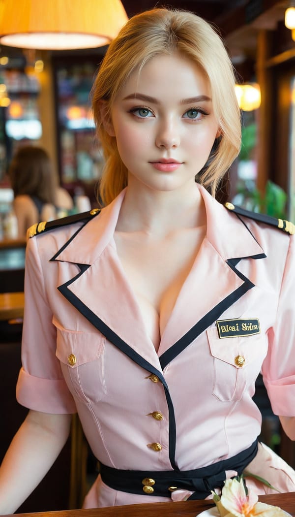 Tags: 21872187, SDXL
{"3": {"inputs": {"seed": 218317930332663, "steps": 32, "cfg": 6.52, "sampler_name": "dpmpp_2m", "scheduler": "karras", "denoise": 1.0, "model": ["27", 0], "positive": ["6", 0], "negative": ["7", 0], "latent_image": ["5", 0]}, "class_type": "KSampler"}, "4": {"inputs": {"ckpt_name": "juggernautxl.safetensors"}, "class_type": "CheckpointLoaderSimple"}, "5": {"inputs": {"width": 768, "height": 1344, "batch_size": 1}, "class_type": "EmptyLatentImage"}, "6": {"inputs": {"text": "24 year old girl, (irish:0.96), (slim:1.11), (detailed face:1.14), (beautiful eyes:1.08), (temptress:1.02), (seductive pose:1.05), (double eyelids:1.08), (blush:1.13), (idol:1.08), (seductive facial expression:1.01), (pale skin:1.05), (sexy lips:1.02), (cute:1.14), (in a seductive pose:1.00), (large perky breasts:0.98), (cleavage:0.95), (thigh gap:1.01), (a waitress in uniform:1.06) working at a restaurant, (skin fuzz:1.04), (textured skin:1.03), (soft lighting:1.09), (RAW:1.07), (portra:1.06), (film:1.02), (candid cinema:1.00), (natural looking skin:1.06), (detailed skin:1.08)", "clip": ["27", 1]}, "class_type": "CLIPTextEncode"}, "7": {"inputs": {"text": "(twisted:1.07), (bad hands:1.08), (distorted:1.10), (worst quality:1.05), (open mouth:1.07), (watermark:1.14), (low resolution:1.08)", "clip": ["27", 1]}, "class_type": "CLIPTextEncode"}, "8": {"inputs": {"samples": ["3", 0], "vae": ["4", 2]}, "class_type": "VAEDecode"}, "25": {"inputs": {"lora_name": "nudify_xl.safetensors", "strength_model": 0.04, "strength_clip": 0.12, "model": ["4", 0], "clip": ["4", 1]}, "class_type": "LoraLoader"}, "26": {"inputs": {"lora_name": "shirtlift_SDXL_v2.safetensors", "strength_model": 0.06, "strength_clip": 0.16, "model": ["25", 0], "clip": ["25", 1]}, "class_type": "LoraLoader"}, "27": {"inputs": {"lora_name": "PerfectEyesXL.safetensors", "strength_model": 0.09, "strength_clip": 0.19, "model": ["26", 0], "clip": ["26", 1]}, "class_type": "LoraLoader"}, "30": {"inputs": {"model_name": "4x_NMKD-Superscale-SP_178000_G.pth"}, "class_type": "UpscaleModelLoader"}, "31": {"inputs": {"upscale_model": ["30", 0], "image": ["8", 0]}, "class_type": "ImageUpscaleWithModel"}, "32": {"inputs": {"upscale_method": "lanczos", "scale_by": 0.5, "image": ["31", 0]}, "class_type": "ImageScaleBy"}, "33": {"inputs": {"pixels": ["32", 0], "vae": ["4", 2]}, "class_type": "VAEEncode"}, "34": {"inputs": {"seed": 218317930332663, "steps": 32, "cfg": 6.52, "sampler_name": "dpmpp_2m", "scheduler": "karras", "denoise": 0.3, "model": ["27", 0], "positive": ["6", 0], "negative": ["7", 0], "latent_image": ["33", 0]}, "class_type": "KSampler"}, "36": {"inputs": {"samples": ["34", 0], "vae": ["4", 2]}, "class_type": "VAEDecode"}, "39": {"inputs": {"filename_prefix": "comfyapi-1716344489592", "images": ["36", 0]}, "class_type": "SaveImage"}}