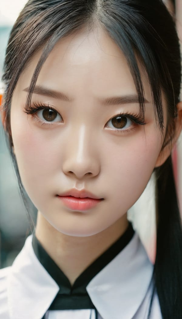 Tags: 21872187, SDXL
{"3": {"inputs": {"seed": 718704267167079, "steps": 32, "cfg": 7.59, "sampler_name": "dpmpp_2m", "scheduler": "karras", "denoise": 1.0, "model": ["27", 0], "positive": ["6", 0], "negative": ["7", 0], "latent_image": ["5", 0]}, "class_type": "KSampler"}, "4": {"inputs": {"ckpt_name": "juggernautxl.safetensors"}, "class_type": "CheckpointLoaderSimple"}, "5": {"inputs": {"width": 768, "height": 1344, "batch_size": 1}, "class_type": "EmptyLatentImage"}, "6": {"inputs": {"text": "19 year old girl, (chinese:0.98), (beautiful eyes:0.97), (pale skin:1.12), (slim:1.04), (detailed face:1.08), (seductive facial expression:0.99), (temptress:1.14), (double eyelids:0.95), (sexy lips:0.98), (seductive pose:1.02), (eyelashes:1.13), (cute:1.14), (in a seductive pose:1.06), (large perky breasts:0.99), (cleavage:1.03), (thigh gap:0.96), (school uniform:0.98), choker, busy street, (skin fuzz:1.03), (candid cinema:1.03), (soft lighting:1.08), (detailed skin:1.01), (RAW:1.01), (natural looking skin:1.05), (textured skin:1.01), (film:1.00), (portra:1.01)", "clip": ["27", 1]}, "class_type": "CLIPTextEncode"}, "7": {"inputs": {"text": "(watermark:1.07), (twisted:1.10), (open mouth:1.05), (distorted:1.08), (worst quality:1.07), (low resolution:1.13), (bad hands:1.05)", "clip": ["27", 1]}, "class_type": "CLIPTextEncode"}, "8": {"inputs": {"samples": ["3", 0], "vae": ["4", 2]}, "class_type": "VAEDecode"}, "25": {"inputs": {"lora_name": "nudify_xl.safetensors", "strength_model": 0.09, "strength_clip": 0.1, "model": ["4", 0], "clip": ["4", 1]}, "class_type": "LoraLoader"}, "26": {"inputs": {"lora_name": "shirtlift_SDXL_v2.safetensors", "strength_model": 0.02, "strength_clip": 0.01, "model": ["25", 0], "clip": ["25", 1]}, "class_type": "LoraLoader"}, "27": {"inputs": {"lora_name": "PerfectEyesXL.safetensors", "strength_model": 0.04, "strength_clip": 0.13, "model": ["26", 0], "clip": ["26", 1]}, "class_type": "LoraLoader"}, "30": {"inputs": {"model_name": "4x_NMKD-Superscale-SP_178000_G.pth"}, "class_type": "UpscaleModelLoader"}, "31": {"inputs": {"upscale_model": ["30", 0], "image": ["8", 0]}, "class_type": "ImageUpscaleWithModel"}, "32": {"inputs": {"upscale_method": "lanczos", "scale_by": 0.5, "image": ["31", 0]}, "class_type": "ImageScaleBy"}, "33": {"inputs": {"pixels": ["32", 0], "vae": ["4", 2]}, "class_type": "VAEEncode"}, "34": {"inputs": {"seed": 718704267167079, "steps": 32, "cfg": 7.59, "sampler_name": "dpmpp_2m", "scheduler": "karras", "denoise": 0.3, "model": ["27", 0], "positive": ["6", 0], "negative": ["7", 0], "latent_image": ["33", 0]}, "class_type": "KSampler"}, "36": {"inputs": {"samples": ["34", 0], "vae": ["4", 2]}, "class_type": "VAEDecode"}, "39": {"inputs": {"filename_prefix": "comfyapi-1716008461014", "images": ["36", 0]}, "class_type": "SaveImage"}}