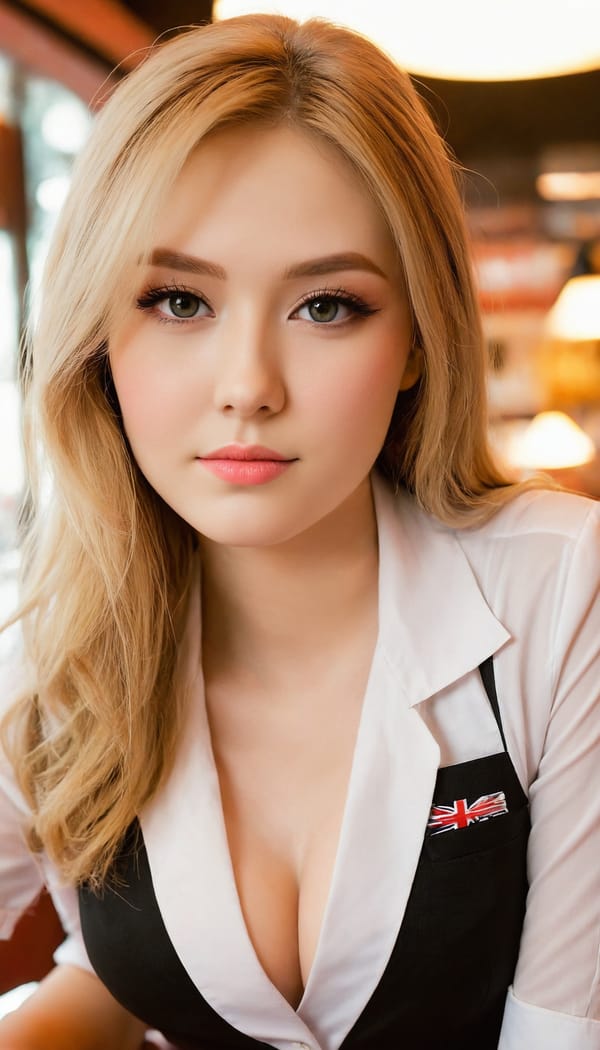 Tags: 21872187, SDXL
{"3": {"inputs": {"seed": 590017004113972, "steps": 64, "cfg": 5.37, "sampler_name": "dpmpp_2m", "scheduler": "karras", "denoise": 1.0, "model": ["27", 0], "positive": ["6", 0], "negative": ["7", 0], "latent_image": ["5", 0]}, "class_type": "KSampler"}, "4": {"inputs": {"ckpt_name": "juggernautXL_v8Rundiffusion.safetensors"}, "class_type": "CheckpointLoaderSimple"}, "5": {"inputs": {"width": 768, "height": 1344, "batch_size": 1}, "class_type": "EmptyLatentImage"}, "6": {"inputs": {"text": "25 year old girl, (sexy lips:1.08), (detailed face:1.12), (beautiful eyes:1.09), (temptress:1.11), (seductive pose:1.14), (double eyelids:1.10), (eyelashes:0.97), (slim:0.99), (pale skin:1.01), (seductive facial expression:1.03), (idol:0.95), (cute:1.05), (blush:1.07), (in a seductive pose:1.06), (large perky breasts:1.05), (cleavage:0.99), (thigh gap:1.10), (a waitress in uniform:1.14) working at a restaurant, (RAW:1.09), (candid cinema:1.00), (soft lighting:1.08), (natural looking skin:1.02), (skin fuzz:1.01), (textured skin:1.06), (film:1.00), (detailed skin:1.04), (portra:1.09)", "clip": ["27", 1]}, "class_type": "CLIPTextEncode"}, "7": {"inputs": {"text": "(watermark:1.08), (distorted:1.06), (twisted:1.06), (bad hands:1.07), (worst quality:1.12), (open mouth:1.14), (low resolution:1.06)", "clip": ["27", 1]}, "class_type": "CLIPTextEncode"}, "8": {"inputs": {"samples": ["3", 0], "vae": ["4", 2]}, "class_type": "VAEDecode"}, "25": {"inputs": {"lora_name": "nudify_xl.safetensors", "strength_model": 0.33, "strength_clip": 0.12, "model": ["4", 0], "clip": ["4", 1]}, "class_type": "LoraLoader"}, "26": {"inputs": {"lora_name": "shirtlift_SDXL_v2.safetensors", "strength_model": 0.14, "strength_clip": 0.09, "model": ["25", 0], "clip": ["25", 1]}, "class_type": "LoraLoader"}, "27": {"inputs": {"lora_name": "PerfectEyesXL.safetensors", "strength_model": 0.17, "strength_clip": 0.06, "model": ["26", 0], "clip": ["26", 1]}, "class_type": "LoraLoader"}, "30": {"inputs": {"model_name": "4x_NMKD-Superscale-SP_178000_G.pth"}, "class_type": "UpscaleModelLoader"}, "31": {"inputs": {"upscale_model": ["30", 0], "image": ["8", 0]}, "class_type": "ImageUpscaleWithModel"}, "32": {"inputs": {"upscale_method": "lanczos", "scale_by": 0.5, "image": ["31", 0]}, "class_type": "ImageScaleBy"}, "33": {"inputs": {"pixels": ["32", 0], "vae": ["4", 2]}, "class_type": "VAEEncode"}, "34": {"inputs": {"seed": 590017004113972, "steps": 64, "cfg": 5.37, "sampler_name": "dpmpp_2m", "scheduler": "karras", "denoise": 0.3, "model": ["27", 0], "positive": ["6", 0], "negative": ["7", 0], "latent_image": ["33", 0]}, "class_type": "KSampler"}, "36": {"inputs": {"samples": ["34", 0], "vae": ["4", 2]}, "class_type": "VAEDecode"}, "39": {"inputs": {"filename_prefix": "comfyapi-1708254692888", "images": ["36", 0]}, "class_type": "SaveImage"}}