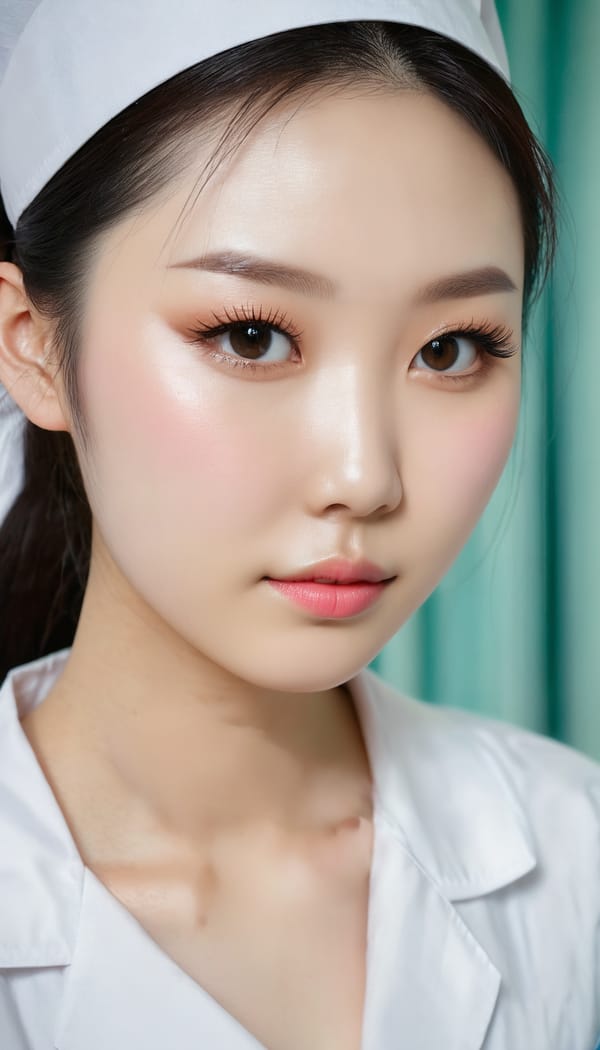 Tags: 21872187, SDXL
{"3": {"inputs": {"seed": 647738407181317, "steps": 32, "cfg": 7.06, "sampler_name": "dpmpp_2m", "scheduler": "karras", "denoise": 1.0, "model": ["27", 0], "positive": ["6", 0], "negative": ["7", 0], "latent_image": ["5", 0]}, "class_type": "KSampler"}, "4": {"inputs": {"ckpt_name": "juggernautxl.safetensors"}, "class_type": "CheckpointLoaderSimple"}, "5": {"inputs": {"width": 768, "height": 1344, "batch_size": 1}, "class_type": "EmptyLatentImage"}, "6": {"inputs": {"text": "26 year old girl, (chinese:1.10), (eyelashes:1.00), (seductive pose:1.13), (detailed face:0.99), (pale skin:1.09), (cute:1.10), (slim:1.01), (temptress:0.95), (sexy lips:1.07), (seductive facial expression:1.09), (double eyelids:1.08), (beautiful eyes:1.09), (idol:0.98), (blush:1.11), (on all fours:1.05), (spreading ass cheeks:0.96), (from behind:1.12), (backboob:0.98), (nurse in uniform:1.10) working in a hospital ward, (RAW:1.02), (film:1.02), (textured skin:1.01), (skin fuzz:1.08), (detailed skin:1.07), (portra:1.02), (soft lighting:1.08), (natural looking skin:1.03), (candid cinema:1.08)", "clip": ["27", 1]}, "class_type": "CLIPTextEncode"}, "7": {"inputs": {"text": "(open mouth:1.05), (bad hands:1.11), (distorted:1.09), (watermark:1.06), (low resolution:1.11), (worst quality:1.09), (twisted:1.11)", "clip": ["27", 1]}, "class_type": "CLIPTextEncode"}, "8": {"inputs": {"samples": ["3", 0], "vae": ["4", 2]}, "class_type": "VAEDecode"}, "25": {"inputs": {"lora_name": "nudify_xl.safetensors", "strength_model": 0.21, "strength_clip": 0.02, "model": ["4", 0], "clip": ["4", 1]}, "class_type": "LoraLoader"}, "26": {"inputs": {"lora_name": "shirtlift_SDXL_v2.safetensors", "strength_model": 0.07, "strength_clip": 0.19, "model": ["25", 0], "clip": ["25", 1]}, "class_type": "LoraLoader"}, "27": {"inputs": {"lora_name": "PerfectEyesXL.safetensors", "strength_model": 0.16, "strength_clip": 0.19, "model": ["26", 0], "clip": ["26", 1]}, "class_type": "LoraLoader"}, "30": {"inputs": {"model_name": "4x_NMKD-Superscale-SP_178000_G.pth"}, "class_type": "UpscaleModelLoader"}, "31": {"inputs": {"upscale_model": ["30", 0], "image": ["8", 0]}, "class_type": "ImageUpscaleWithModel"}, "32": {"inputs": {"upscale_method": "lanczos", "scale_by": 0.5, "image": ["31", 0]}, "class_type": "ImageScaleBy"}, "33": {"inputs": {"pixels": ["32", 0], "vae": ["4", 2]}, "class_type": "VAEEncode"}, "34": {"inputs": {"seed": 647738407181317, "steps": 32, "cfg": 7.06, "sampler_name": "dpmpp_2m", "scheduler": "karras", "denoise": 0.3, "model": ["27", 0], "positive": ["6", 0], "negative": ["7", 0], "latent_image": ["33", 0]}, "class_type": "KSampler"}, "36": {"inputs": {"samples": ["34", 0], "vae": ["4", 2]}, "class_type": "VAEDecode"}, "39": {"inputs": {"filename_prefix": "comfyapi-1713179350981", "images": ["36", 0]}, "class_type": "SaveImage"}}