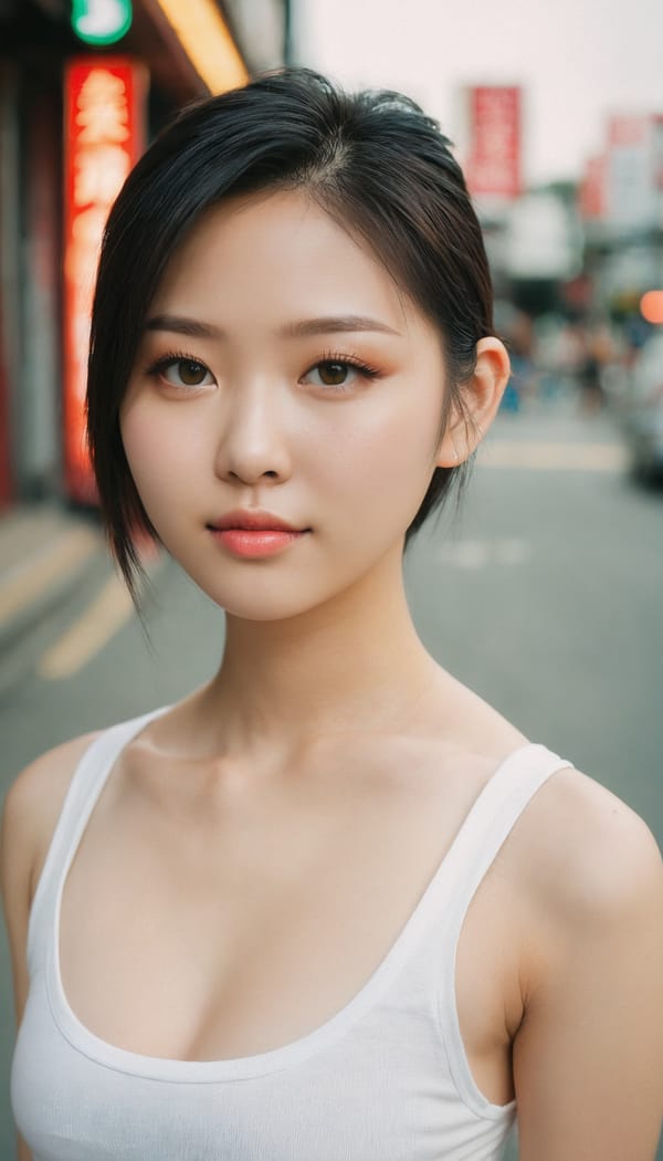 Tags: 21872187, SDXL
{"3": {"inputs": {"seed": 772991384352644, "steps": 32, "cfg": 5.54, "sampler_name": "dpmpp_2m", "scheduler": "karras", "denoise": 1.0, "model": ["27", 0], "positive": ["6", 0], "negative": ["7", 0], "latent_image": ["5", 0]}, "class_type": "KSampler"}, "4": {"inputs": {"ckpt_name": "juggernautxl.safetensors"}, "class_type": "CheckpointLoaderSimple"}, "5": {"inputs": {"width": 768, "height": 1344, "batch_size": 1}, "class_type": "EmptyLatentImage"}, "6": {"inputs": {"text": "18 year old girl, (taiwanese:1.00), (ukrainian:0.99), (cute:1.00), (temptress:1.07), (blush:1.09), (sexy lips:0.99), (eyelashes:0.97), (detailed face:1.05), (slim:1.00), (seductive facial expression:1.09), (double eyelids:1.12), (beautiful eyes:1.14), (idol:1.03), (pale skin:1.08), (on all fours:0.96), (spreading ass cheeks:0.95), (from behind:1.13), (backboob:1.11), (white tanktop:1.10), busy street, (skin fuzz:1.03), (natural looking skin:1.07), (film:1.03), (soft lighting:1.06), (candid cinema:1.02), (RAW:1.04), (portra:1.09), (textured skin:1.05), (detailed skin:1.09)", "clip": ["27", 1]}, "class_type": "CLIPTextEncode"}, "7": {"inputs": {"text": "(distorted:1.08), (twisted:1.07), (low resolution:1.05), (open mouth:1.12), (bad hands:1.14), (watermark:1.11), (worst quality:1.13)", "clip": ["27", 1]}, "class_type": "CLIPTextEncode"}, "8": {"inputs": {"samples": ["3", 0], "vae": ["4", 2]}, "class_type": "VAEDecode"}, "25": {"inputs": {"lora_name": "nudify_xl.safetensors", "strength_model": 0.19, "strength_clip": 0.22, "model": ["4", 0], "clip": ["4", 1]}, "class_type": "LoraLoader"}, "26": {"inputs": {"lora_name": "shirtlift_SDXL_v2.safetensors", "strength_model": 0.08, "strength_clip": 0.01, "model": ["25", 0], "clip": ["25", 1]}, "class_type": "LoraLoader"}, "27": {"inputs": {"lora_name": "PerfectEyesXL.safetensors", "strength_model": 0.04, "strength_clip": 0.18, "model": ["26", 0], "clip": ["26", 1]}, "class_type": "LoraLoader"}, "30": {"inputs": {"model_name": "4x_NMKD-Superscale-SP_178000_G.pth"}, "class_type": "UpscaleModelLoader"}, "31": {"inputs": {"upscale_model": ["30", 0], "image": ["8", 0]}, "class_type": "ImageUpscaleWithModel"}, "32": {"inputs": {"upscale_method": "lanczos", "scale_by": 0.5, "image": ["31", 0]}, "class_type": "ImageScaleBy"}, "33": {"inputs": {"pixels": ["32", 0], "vae": ["4", 2]}, "class_type": "VAEEncode"}, "34": {"inputs": {"seed": 772991384352644, "steps": 32, "cfg": 5.54, "sampler_name": "dpmpp_2m", "scheduler": "karras", "denoise": 0.3, "model": ["27", 0], "positive": ["6", 0], "negative": ["7", 0], "latent_image": ["33", 0]}, "class_type": "KSampler"}, "36": {"inputs": {"samples": ["34", 0], "vae": ["4", 2]}, "class_type": "VAEDecode"}, "39": {"inputs": {"filename_prefix": "comfyapi-1716082030982", "images": ["36", 0]}, "class_type": "SaveImage"}}