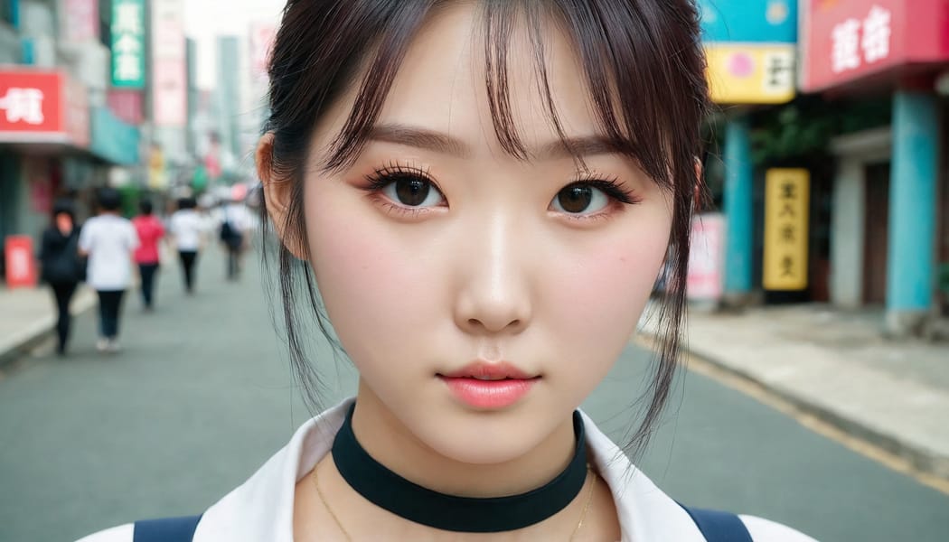 Tags: 21872187, SDXL
{"3": {"inputs": {"seed": 182346764852355, "steps": 64, "cfg": 6.01, "sampler_name": "dpmpp_2m", "scheduler": "karras", "denoise": 1.0, "model": ["27", 0], "positive": ["6", 0], "negative": ["7", 0], "latent_image": ["5", 0]}, "class_type": "KSampler"}, "4": {"inputs": {"ckpt_name": "juggernautxl.safetensors"}, "class_type": "CheckpointLoaderSimple"}, "5": {"inputs": {"width": 1344, "height": 768, "batch_size": 1}, "class_type": "EmptyLatentImage"}, "6": {"inputs": {"text": "25 year old girl, (korean:1.14), (chinese:0.96), (irish:1.07), (seductive pose:1.12), (blush:1.13), (eyelashes:1.09), (cute:1.02), (beautiful eyes:1.13), (detailed face:1.04), (idol:1.10), (temptress:1.00), (seductive facial expression:1.08), (pale skin:1.02), (double eyelids:1.05), (slim:1.10), (in a seductive pose:1.13), (large perky breasts:1.00), (cleavage:0.99), (thigh gap:0.99), (school uniform:0.95), choker, busy street, (natural looking skin:1.01), (detailed skin:1.07), (film:1.08), (portra:1.09), (soft lighting:1.09), (skin fuzz:1.08), (textured skin:1.04), (candid cinema:1.09), (RAW:1.08)", "clip": ["27", 1]}, "class_type": "CLIPTextEncode"}, "7": {"inputs": {"text": "(worst quality:1.06), (bad hands:1.08), (distorted:1.06), (watermark:1.09), (twisted:1.13), (open mouth:1.12), (low resolution:1.10)", "clip": ["27", 1]}, "class_type": "CLIPTextEncode"}, "8": {"inputs": {"samples": ["3", 0], "vae": ["4", 2]}, "class_type": "VAEDecode"}, "25": {"inputs": {"lora_name": "nudify_xl.safetensors", "strength_model": 0.18, "strength_clip": 0.12, "model": ["4", 0], "clip": ["4", 1]}, "class_type": "LoraLoader"}, "26": {"inputs": {"lora_name": "shirtlift_SDXL_v2.safetensors", "strength_model": 0.17, "strength_clip": 0.13, "model": ["25", 0], "clip": ["25", 1]}, "class_type": "LoraLoader"}, "27": {"inputs": {"lora_name": "PerfectEyesXL.safetensors", "strength_model": 0.0, "strength_clip": 0.17, "model": ["26", 0], "clip": ["26", 1]}, "class_type": "LoraLoader"}, "30": {"inputs": {"model_name": "4x_NMKD-Superscale-SP_178000_G.pth"}, "class_type": "UpscaleModelLoader"}, "31": {"inputs": {"upscale_model": ["30", 0], "image": ["8", 0]}, "class_type": "ImageUpscaleWithModel"}, "32": {"inputs": {"upscale_method": "lanczos", "scale_by": 0.5, "image": ["31", 0]}, "class_type": "ImageScaleBy"}, "33": {"inputs": {"pixels": ["32", 0], "vae": ["4", 2]}, "class_type": "VAEEncode"}, "34": {"inputs": {"seed": 182346764852355, "steps": 64, "cfg": 6.01, "sampler_name": "dpmpp_2m", "scheduler": "karras", "denoise": 0.3, "model": ["27", 0], "positive": ["6", 0], "negative": ["7", 0], "latent_image": ["33", 0]}, "class_type": "KSampler"}, "36": {"inputs": {"samples": ["34", 0], "vae": ["4", 2]}, "class_type": "VAEDecode"}, "39": {"inputs": {"filename_prefix": "comfyapi-1715891183360", "images": ["36", 0]}, "class_type": "SaveImage"}}