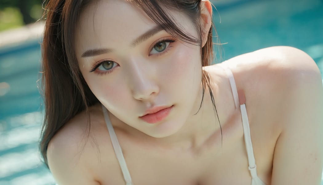 Tags: 21872187, SDXL
{"3": {"inputs": {"seed": 258037817978666, "steps": 64, "cfg": 7.35, "sampler_name": "dpmpp_2m", "scheduler": "karras", "denoise": 1.0, "model": ["27", 0], "positive": ["6", 0], "negative": ["7", 0], "latent_image": ["5", 0]}, "class_type": "KSampler"}, "4": {"inputs": {"ckpt_name": "juggernautxl.safetensors"}, "class_type": "CheckpointLoaderSimple"}, "5": {"inputs": {"width": 1344, "height": 768, "batch_size": 1}, "class_type": "EmptyLatentImage"}, "6": {"inputs": {"text": "26 year old girl, (russian:1.11), (korean:1.12), (detailed face:1.01), (sexy lips:1.03), (blush:1.06), (seductive pose:0.99), (beautiful eyes:1.11), (double eyelids:1.02), (seductive facial expression:1.05), (slim:1.08), (pale skin:1.14), (idol:1.10), (temptress:1.10), (in a seductive pose:0.98), (large perky breasts:0.97), (cleavage:1.07), (thigh gap:1.01), (in a swimsuit:0.98) at a pool, (candid cinema:1.06), (natural looking skin:1.07), (skin fuzz:1.04), (textured skin:1.05), (film:1.07), (portra:1.01), (detailed skin:1.04), (soft lighting:1.05), (RAW:1.07)", "clip": ["27", 1]}, "class_type": "CLIPTextEncode"}, "7": {"inputs": {"text": "(twisted:1.13), (bad hands:1.11), (open mouth:1.10), (worst quality:1.06), (low resolution:1.09), (distorted:1.08), (watermark:1.12)", "clip": ["27", 1]}, "class_type": "CLIPTextEncode"}, "8": {"inputs": {"samples": ["3", 0], "vae": ["4", 2]}, "class_type": "VAEDecode"}, "25": {"inputs": {"lora_name": "nudify_xl.safetensors", "strength_model": 0.22, "strength_clip": 0.23, "model": ["4", 0], "clip": ["4", 1]}, "class_type": "LoraLoader"}, "26": {"inputs": {"lora_name": "shirtlift_SDXL_v2.safetensors", "strength_model": 0.06, "strength_clip": 0.14, "model": ["25", 0], "clip": ["25", 1]}, "class_type": "LoraLoader"}, "27": {"inputs": {"lora_name": "PerfectEyesXL.safetensors", "strength_model": 0.07, "strength_clip": 0.05, "model": ["26", 0], "clip": ["26", 1]}, "class_type": "LoraLoader"}, "30": {"inputs": {"model_name": "4x_NMKD-Superscale-SP_178000_G.pth"}, "class_type": "UpscaleModelLoader"}, "31": {"inputs": {"upscale_model": ["30", 0], "image": ["8", 0]}, "class_type": "ImageUpscaleWithModel"}, "32": {"inputs": {"upscale_method": "lanczos", "scale_by": 0.5, "image": ["31", 0]}, "class_type": "ImageScaleBy"}, "33": {"inputs": {"pixels": ["32", 0], "vae": ["4", 2]}, "class_type": "VAEEncode"}, "34": {"inputs": {"seed": 258037817978666, "steps": 64, "cfg": 7.35, "sampler_name": "dpmpp_2m", "scheduler": "karras", "denoise": 0.3, "model": ["27", 0], "positive": ["6", 0], "negative": ["7", 0], "latent_image": ["33", 0]}, "class_type": "KSampler"}, "36": {"inputs": {"samples": ["34", 0], "vae": ["4", 2]}, "class_type": "VAEDecode"}, "39": {"inputs": {"filename_prefix": "comfyapi-1713513846682", "images": ["36", 0]}, "class_type": "SaveImage"}}