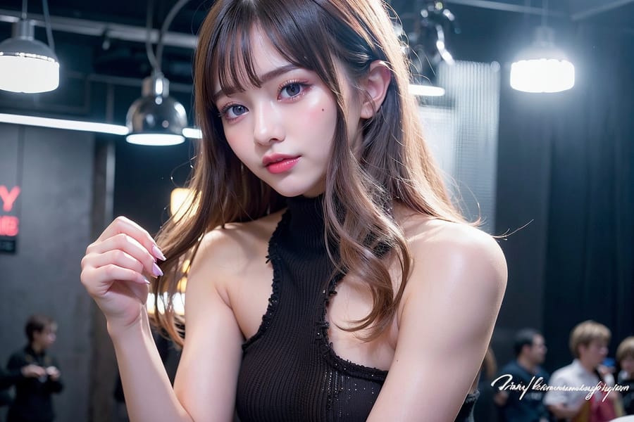 Tags: 21872187
<lora:JapaneseDollLikeness_v15:0.61>, <lora:koreanDollLikeness:0.67>, <lora:taiwanDollLikeness_v20:0.30>, (ukrainian:0.99), (clubbing:1.14), party, club, <lora:skirtlift-v4:0.95 <lora:Addams:0.34>, extremely detailed eyes, cute, (photorealistic:1.00), sexy lips, seductive smile, eyelashes, pale skin, full body portrait, textured skin, RAW, best quality, sharp, hyper realistic, blush, delicate and beautiful girl, 1girl, solo, (stunningly attractive:1.15)
Negative prompt: drawings, paintings, anime, (worst quality:1.92)
Steps: 32, Sampler: DPM++ 2M Karras, CFG scale: 6.62, Seed: 606198808, Size: 768x512, Model hash: fc2511737a, Model: chilloutmix_NiPrunedFp32Fix, Seed resize from: -1x-1, Denoising strength: 0.4, Version: v1.2.1, Hires upscale: 2.0, Hires steps: 32, Hires upscaler: ESRGAN_4x