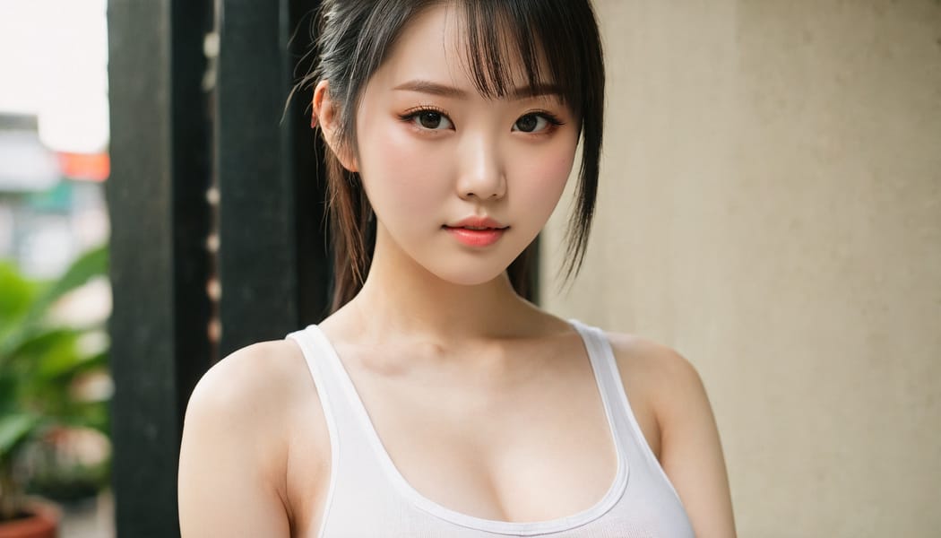 Tags: 21872187, SDXL
{"3": {"inputs": {"seed": 229698073310885, "steps": 32, "cfg": 7.64, "sampler_name": "dpmpp_2m", "scheduler": "karras", "denoise": 1.0, "model": ["27", 0], "positive": ["6", 0], "negative": ["7", 0], "latent_image": ["5", 0]}, "class_type": "KSampler"}, "4": {"inputs": {"ckpt_name": "juggernautxl.safetensors"}, "class_type": "CheckpointLoaderSimple"}, "5": {"inputs": {"width": 1344, "height": 768, "batch_size": 1}, "class_type": "EmptyLatentImage"}, "6": {"inputs": {"text": "18 year old girl, (chinese:1.02), (blush:1.10), (idol:1.02), (seductive facial expression:0.97), (temptress:1.04), (pale skin:1.08), (double eyelids:1.05), (slim:1.12), (eyelashes:0.96), (sexy lips:1.01), (detailed face:1.01), (cute:1.00), (seductive pose:1.07), (beautiful eyes:1.11), (in a seductive pose:1.13), (large perky breasts:0.95), (cleavage:1.06), (thigh gap:1.01), (white tanktop:1.12), busy street, (skin fuzz:1.01), (detailed skin:1.00), (natural looking skin:1.00), (film:1.06), (RAW:1.01), (textured skin:1.08), (candid cinema:1.06), (portra:1.09), (soft lighting:1.04)", "clip": ["27", 1]}, "class_type": "CLIPTextEncode"}, "7": {"inputs": {"text": "(watermark:1.08), (twisted:1.07), (worst quality:1.12), (distorted:1.05), (open mouth:1.09), (bad hands:1.10), (low resolution:1.10)", "clip": ["27", 1]}, "class_type": "CLIPTextEncode"}, "8": {"inputs": {"samples": ["3", 0], "vae": ["4", 2]}, "class_type": "VAEDecode"}, "25": {"inputs": {"lora_name": "nudify_xl.safetensors", "strength_model": 0.14, "strength_clip": 0.12, "model": ["4", 0], "clip": ["4", 1]}, "class_type": "LoraLoader"}, "26": {"inputs": {"lora_name": "shirtlift_SDXL_v2.safetensors", "strength_model": 0.16, "strength_clip": 0.05, "model": ["25", 0], "clip": ["25", 1]}, "class_type": "LoraLoader"}, "27": {"inputs": {"lora_name": "PerfectEyesXL.safetensors", "strength_model": 0.11, "strength_clip": 0.14, "model": ["26", 0], "clip": ["26", 1]}, "class_type": "LoraLoader"}, "30": {"inputs": {"model_name": "4x_NMKD-Superscale-SP_178000_G.pth"}, "class_type": "UpscaleModelLoader"}, "31": {"inputs": {"upscale_model": ["30", 0], "image": ["8", 0]}, "class_type": "ImageUpscaleWithModel"}, "32": {"inputs": {"upscale_method": "lanczos", "scale_by": 0.5, "image": ["31", 0]}, "class_type": "ImageScaleBy"}, "33": {"inputs": {"pixels": ["32", 0], "vae": ["4", 2]}, "class_type": "VAEEncode"}, "34": {"inputs": {"seed": 229698073310885, "steps": 32, "cfg": 7.64, "sampler_name": "dpmpp_2m", "scheduler": "karras", "denoise": 0.3, "model": ["27", 0], "positive": ["6", 0], "negative": ["7", 0], "latent_image": ["33", 0]}, "class_type": "KSampler"}, "36": {"inputs": {"samples": ["34", 0], "vae": ["4", 2]}, "class_type": "VAEDecode"}, "39": {"inputs": {"filename_prefix": "comfyapi-1716559304762", "images": ["36", 0]}, "class_type": "SaveImage"}}