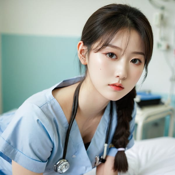 Tags: 21872187, SDXL
{"3": {"inputs": {"seed": 807141826783173, "steps": 32, "cfg": 7.42, "sampler_name": "dpmpp_2m", "scheduler": "karras", "denoise": 1.0, "model": ["27", 0], "positive": ["6", 0], "negative": ["7", 0], "latent_image": ["5", 0]}, "class_type": "KSampler"}, "4": {"inputs": {"ckpt_name": "leosamsHelloworldSDXL_helloworldSDXL32DPO.safetensors"}, "class_type": "CheckpointLoaderSimple"}, "5": {"inputs": {"width": 1024, "height": 1024, "batch_size": 1}, "class_type": "EmptyLatentImage"}, "6": {"inputs": {"text": "20 year old girl, (korean:1.01), (detailed face:0.99), (beautiful eyes:1.09), (seductive facial expression:1.03), (cute:1.09), (idol:1.10), (seductive pose:1.07), (pale skin:1.02), (double eyelids:0.95), (temptress:0.99), (eyelashes:0.95), (blush:1.00), (slim:1.06), (sexy lips:0.95), (perky ass:1.10), (exposed ass:1.00), (looking back:1.03), (sexy ass:1.00), (thigh gap:0.96), (nurse in uniform:1.05) working in a hospital ward, (portra:1.05), (film:1.04), (detailed skin:1.00), (candid cinema:1.09), (soft lighting:1.06), (textured skin:1.05), (skin fuzz:1.01), (RAW:1.09), (natural looking skin:1.00)", "clip": ["27", 1]}, "class_type": "CLIPTextEncode"}, "7": {"inputs": {"text": "(open mouth:1.09), (worst quality:1.08), (bad hands:1.14), (watermark:1.06), (distorted:1.12), (twisted:1.11), (low resolution:1.10)", "clip": ["27", 1]}, "class_type": "CLIPTextEncode"}, "8": {"inputs": {"samples": ["3", 0], "vae": ["4", 2]}, "class_type": "VAEDecode"}, "25": {"inputs": {"lora_name": "nudify_xl.safetensors", "strength_model": 0.08, "strength_clip": 0.02, "model": ["4", 0], "clip": ["4", 1]}, "class_type": "LoraLoader"}, "26": {"inputs": {"lora_name": "shirtlift_SDXL_v2.safetensors", "strength_model": 0.1, "strength_clip": 0.09, "model": ["25", 0], "clip": ["25", 1]}, "class_type": "LoraLoader"}, "27": {"inputs": {"lora_name": "PerfectEyesXL.safetensors", "strength_model": 0.13, "strength_clip": 0.19, "model": ["26", 0], "clip": ["26", 1]}, "class_type": "LoraLoader"}, "30": {"inputs": {"model_name": "4x_NMKD-Superscale-SP_178000_G.pth"}, "class_type": "UpscaleModelLoader"}, "31": {"inputs": {"upscale_model": ["30", 0], "image": ["8", 0]}, "class_type": "ImageUpscaleWithModel"}, "32": {"inputs": {"upscale_method": "lanczos", "scale_by": 0.5, "image": ["31", 0]}, "class_type": "ImageScaleBy"}, "33": {"inputs": {"pixels": ["32", 0], "vae": ["4", 2]}, "class_type": "VAEEncode"}, "34": {"inputs": {"seed": 807141826783173, "steps": 32, "cfg": 7.42, "sampler_name": "dpmpp_2m", "scheduler": "karras", "denoise": 0.3, "model": ["27", 0], "positive": ["6", 0], "negative": ["7", 0], "latent_image": ["33", 0]}, "class_type": "KSampler"}, "36": {"inputs": {"samples": ["34", 0], "vae": ["4", 2]}, "class_type": "VAEDecode"}, "39": {"inputs": {"filename_prefix": "comfyapi-1708213234069", "images": ["36", 0]}, "class_type": "SaveImage"}}