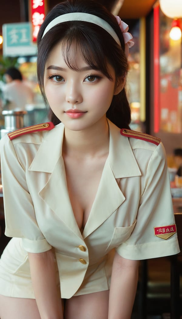 Tags: 21872187, SDXL
{"3": {"inputs": {"seed": 100303297767922, "steps": 32, "cfg": 7.23, "sampler_name": "dpmpp_2m", "scheduler": "karras", "denoise": 1.0, "model": ["27", 0], "positive": ["6", 0], "negative": ["7", 0], "latent_image": ["5", 0]}, "class_type": "KSampler"}, "4": {"inputs": {"ckpt_name": "juggernautxl.safetensors"}, "class_type": "CheckpointLoaderSimple"}, "5": {"inputs": {"width": 768, "height": 1344, "batch_size": 1}, "class_type": "EmptyLatentImage"}, "6": {"inputs": {"text": "23 year old girl, (russian:1.08), (japanese:1.06), (korean:0.97), (beautiful eyes:1.04), (slim:1.12), (temptress:1.09), (sexy lips:1.13), (pale skin:1.03), (seductive pose:0.96), (seductive facial expression:1.04), (cute:1.03), (eyelashes:0.96), (idol:1.06), (blush:1.04), (detailed face:0.96), (perky ass:1.00), (exposed ass:1.08), (looking back:1.09), (sexy ass:0.96), (thigh gap:1.03), (a waitress in uniform:1.09) working at a restaurant, (RAW:1.02), (candid cinema:1.05), (textured skin:1.00), (skin fuzz:1.01), (detailed skin:1.03), (portra:1.07), (film:1.09), (soft lighting:1.03), (natural looking skin:1.02)", "clip": ["27", 1]}, "class_type": "CLIPTextEncode"}, "7": {"inputs": {"text": "(open mouth:1.12), (bad hands:1.10), (distorted:1.05), (low resolution:1.12), (twisted:1.08), (watermark:1.07), (worst quality:1.10)", "clip": ["27", 1]}, "class_type": "CLIPTextEncode"}, "8": {"inputs": {"samples": ["3", 0], "vae": ["4", 2]}, "class_type": "VAEDecode"}, "25": {"inputs": {"lora_name": "nudify_xl.safetensors", "strength_model": 0.03, "strength_clip": 0.19, "model": ["4", 0], "clip": ["4", 1]}, "class_type": "LoraLoader"}, "26": {"inputs": {"lora_name": "shirtlift_SDXL_v2.safetensors", "strength_model": 0.05, "strength_clip": 0.19, "model": ["25", 0], "clip": ["25", 1]}, "class_type": "LoraLoader"}, "27": {"inputs": {"lora_name": "PerfectEyesXL.safetensors", "strength_model": 0.05, "strength_clip": 0.07, "model": ["26", 0], "clip": ["26", 1]}, "class_type": "LoraLoader"}, "30": {"inputs": {"model_name": "4x_NMKD-Superscale-SP_178000_G.pth"}, "class_type": "UpscaleModelLoader"}, "31": {"inputs": {"upscale_model": ["30", 0], "image": ["8", 0]}, "class_type": "ImageUpscaleWithModel"}, "32": {"inputs": {"upscale_method": "lanczos", "scale_by": 0.5, "image": ["31", 0]}, "class_type": "ImageScaleBy"}, "33": {"inputs": {"pixels": ["32", 0], "vae": ["4", 2]}, "class_type": "VAEEncode"}, "34": {"inputs": {"seed": 100303297767922, "steps": 32, "cfg": 7.23, "sampler_name": "dpmpp_2m", "scheduler": "karras", "denoise": 0.3, "model": ["27", 0], "positive": ["6", 0], "negative": ["7", 0], "latent_image": ["33", 0]}, "class_type": "KSampler"}, "36": {"inputs": {"samples": ["34", 0], "vae": ["4", 2]}, "class_type": "VAEDecode"}, "39": {"inputs": {"filename_prefix": "comfyapi-1713474314474", "images": ["36", 0]}, "class_type": "SaveImage"}}