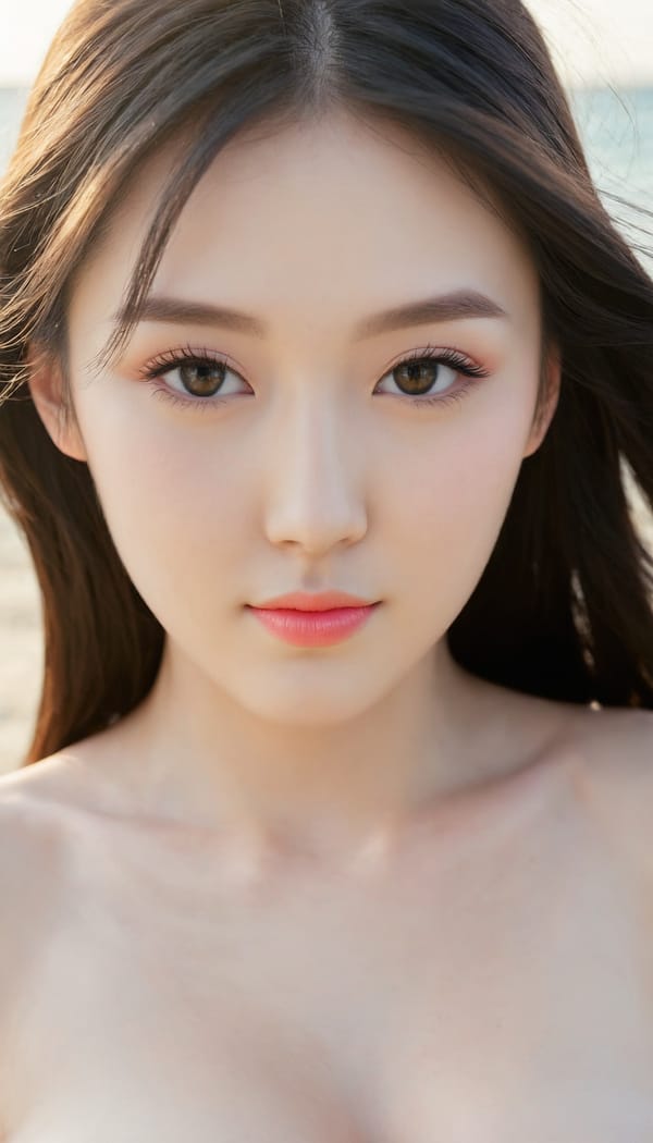 Tags: 21872187, SDXL
{"3": {"inputs": {"seed": 356288138876055, "steps": 64, "cfg": 6.14, "sampler_name": "dpmpp_2m", "scheduler": "karras", "denoise": 1.0, "model": ["27", 0], "positive": ["6", 0], "negative": ["7", 0], "latent_image": ["5", 0]}, "class_type": "KSampler"}, "4": {"inputs": {"ckpt_name": "juggernautXL_v8Rundiffusion.safetensors"}, "class_type": "CheckpointLoaderSimple"}, "5": {"inputs": {"width": 768, "height": 1344, "batch_size": 1}, "class_type": "EmptyLatentImage"}, "6": {"inputs": {"text": "20 year old girl, (ukrainian:1.09), (korean:1.14), (irish:1.14), (beautiful eyes:0.99), (double eyelids:1.13), (temptress:1.09), (eyelashes:1.08), (detailed face:1.04), (pale skin:1.00), (sexy lips:1.11), (seductive pose:0.97), (blush:1.10), (slim:1.08), (cute:0.98), (idol:1.12), (seductive facial expression:1.11), (in a seductive pose:1.11), (large perky breasts:0.99), (cleavage:1.00), (thigh gap:1.11), strolling (nude:1.08) at a beach, (natural looking skin:1.03), (portra:1.02), (film:1.00), (skin fuzz:1.06), (textured skin:1.01), (soft lighting:1.04), (candid cinema:1.07), (RAW:1.03), (detailed skin:1.07)", "clip": ["27", 1]}, "class_type": "CLIPTextEncode"}, "7": {"inputs": {"text": "(twisted:1.09), (open mouth:1.12), (distorted:1.10), (worst quality:1.09), (watermark:1.07), (low resolution:1.05), (bad hands:1.11)", "clip": ["27", 1]}, "class_type": "CLIPTextEncode"}, "8": {"inputs": {"samples": ["3", 0], "vae": ["4", 2]}, "class_type": "VAEDecode"}, "25": {"inputs": {"lora_name": "nudify_xl.safetensors", "strength_model": 0.12, "strength_clip": 0.0, "model": ["4", 0], "clip": ["4", 1]}, "class_type": "LoraLoader"}, "26": {"inputs": {"lora_name": "shirtlift_SDXL_v2.safetensors", "strength_model": 0.13, "strength_clip": 0.18, "model": ["25", 0], "clip": ["25", 1]}, "class_type": "LoraLoader"}, "27": {"inputs": {"lora_name": "PerfectEyesXL.safetensors", "strength_model": 0.12, "strength_clip": 0.1, "model": ["26", 0], "clip": ["26", 1]}, "class_type": "LoraLoader"}, "30": {"inputs": {"model_name": "4x_NMKD-Superscale-SP_178000_G.pth"}, "class_type": "UpscaleModelLoader"}, "31": {"inputs": {"upscale_model": ["30", 0], "image": ["8", 0]}, "class_type": "ImageUpscaleWithModel"}, "32": {"inputs": {"upscale_method": "lanczos", "scale_by": 0.5, "image": ["31", 0]}, "class_type": "ImageScaleBy"}, "33": {"inputs": {"pixels": ["32", 0], "vae": ["4", 2]}, "class_type": "VAEEncode"}, "34": {"inputs": {"seed": 356288138876055, "steps": 64, "cfg": 6.14, "sampler_name": "dpmpp_2m", "scheduler": "karras", "denoise": 0.3, "model": ["27", 0], "positive": ["6", 0], "negative": ["7", 0], "latent_image": ["33", 0]}, "class_type": "KSampler"}, "36": {"inputs": {"samples": ["34", 0], "vae": ["4", 2]}, "class_type": "VAEDecode"}, "39": {"inputs": {"filename_prefix": "comfyapi-1708133072506", "images": ["36", 0]}, "class_type": "SaveImage"}}