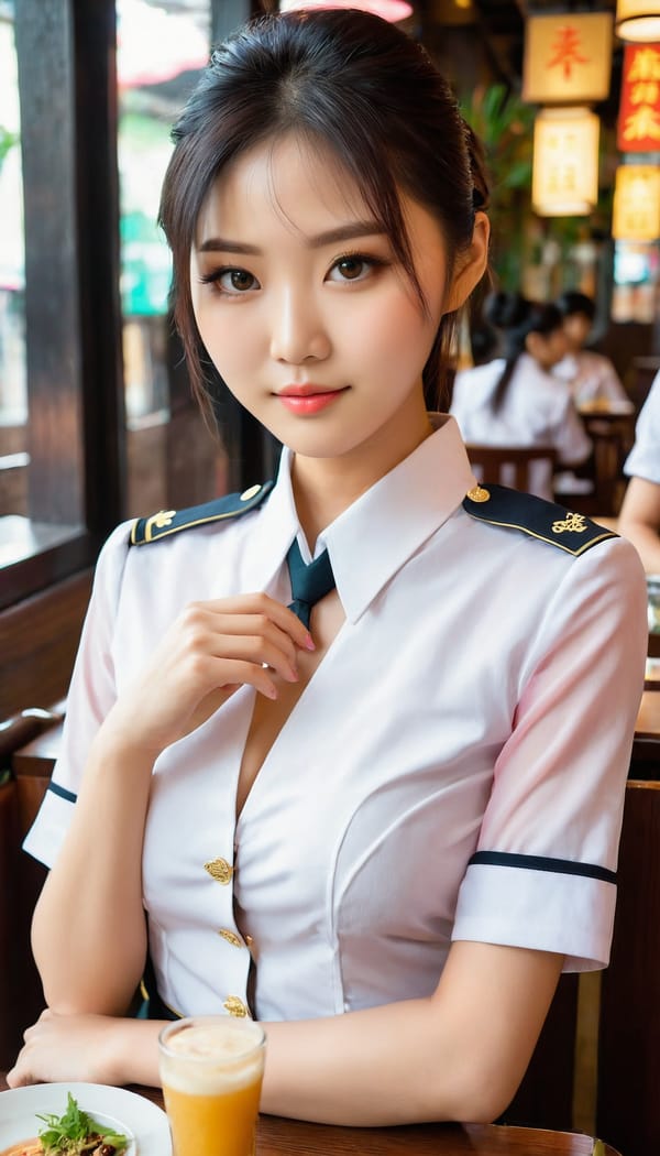 Tags: 21872187, SDXL
{"3": {"inputs": {"seed": 916408050592005, "steps": 32, "cfg": 7.34, "sampler_name": "dpmpp_2m", "scheduler": "karras", "denoise": 1.0, "model": ["27", 0], "positive": ["6", 0], "negative": ["7", 0], "latent_image": ["5", 0]}, "class_type": "KSampler"}, "4": {"inputs": {"ckpt_name": "juggernautxl.safetensors"}, "class_type": "CheckpointLoaderSimple"}, "5": {"inputs": {"width": 768, "height": 1344, "batch_size": 1}, "class_type": "EmptyLatentImage"}, "6": {"inputs": {"text": "27 year old girl, (chinese:1.09), (idol:1.06), (cute:1.03), (sexy lips:1.02), (detailed face:1.13), (beautiful eyes:1.13), (seductive pose:1.10), (temptress:1.03), (double eyelids:0.95), (eyelashes:1.12), (slim:1.04), (blush:1.09), (seductive facial expression:0.97), (in a seductive pose:1.00), (large perky breasts:0.95), (cleavage:1.09), (thigh gap:1.02), (a waitress in uniform:1.14) working at a restaurant, (detailed skin:1.07), (film:1.00), (skin fuzz:1.08), (RAW:1.02), (natural looking skin:1.06), (textured skin:1.00), (soft lighting:1.03), (candid cinema:1.06), (portra:1.03)", "clip": ["27", 1]}, "class_type": "CLIPTextEncode"}, "7": {"inputs": {"text": "(bad hands:1.13), (worst quality:1.07), (open mouth:1.11), (distorted:1.12), (twisted:1.06), (watermark:1.12), (low resolution:1.06)", "clip": ["27", 1]}, "class_type": "CLIPTextEncode"}, "8": {"inputs": {"samples": ["3", 0], "vae": ["4", 2]}, "class_type": "VAEDecode"}, "25": {"inputs": {"lora_name": "nudify_xl.safetensors", "strength_model": 0.37, "strength_clip": 0.06, "model": ["4", 0], "clip": ["4", 1]}, "class_type": "LoraLoader"}, "26": {"inputs": {"lora_name": "shirtlift_SDXL_v2.safetensors", "strength_model": 0.07, "strength_clip": 0.02, "model": ["25", 0], "clip": ["25", 1]}, "class_type": "LoraLoader"}, "27": {"inputs": {"lora_name": "PerfectEyesXL.safetensors", "strength_model": 0.13, "strength_clip": 0.04, "model": ["26", 0], "clip": ["26", 1]}, "class_type": "LoraLoader"}, "30": {"inputs": {"model_name": "4x_NMKD-Superscale-SP_178000_G.pth"}, "class_type": "UpscaleModelLoader"}, "31": {"inputs": {"upscale_model": ["30", 0], "image": ["8", 0]}, "class_type": "ImageUpscaleWithModel"}, "32": {"inputs": {"upscale_method": "lanczos", "scale_by": 0.5, "image": ["31", 0]}, "class_type": "ImageScaleBy"}, "33": {"inputs": {"pixels": ["32", 0], "vae": ["4", 2]}, "class_type": "VAEEncode"}, "34": {"inputs": {"seed": 916408050592005, "steps": 32, "cfg": 7.34, "sampler_name": "dpmpp_2m", "scheduler": "karras", "denoise": 0.3, "model": ["27", 0], "positive": ["6", 0], "negative": ["7", 0], "latent_image": ["33", 0]}, "class_type": "KSampler"}, "36": {"inputs": {"samples": ["34", 0], "vae": ["4", 2]}, "class_type": "VAEDecode"}, "39": {"inputs": {"filename_prefix": "comfyapi-1726934736025", "images": ["36", 0]}, "class_type": "SaveImage"}}