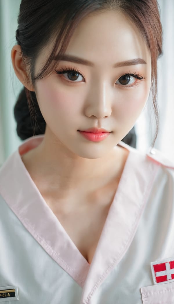 Tags: 21872187, SDXL
{"3": {"inputs": {"seed": 396920915204406, "steps": 32, "cfg": 6.09, "sampler_name": "dpmpp_2m", "scheduler": "karras", "denoise": 1.0, "model": ["27", 0], "positive": ["6", 0], "negative": ["7", 0], "latent_image": ["5", 0]}, "class_type": "KSampler"}, "4": {"inputs": {"ckpt_name": "juggernautxl.safetensors"}, "class_type": "CheckpointLoaderSimple"}, "5": {"inputs": {"width": 768, "height": 1344, "batch_size": 1}, "class_type": "EmptyLatentImage"}, "6": {"inputs": {"text": "27 year old girl, (korean:1.03), (blush:1.11), (eyelashes:1.07), (temptress:1.13), (beautiful eyes:1.01), (detailed face:1.06), (sexy lips:1.01), (pale skin:1.05), (idol:1.10), (double eyelids:1.03), (seductive facial expression:0.96), (seductive pose:1.05), (cute:1.06), (slim:0.95), (on all fours:1.06), (spreading ass cheeks:1.07), (from behind:1.12), (backboob:1.11), (nurse in uniform:1.14) working in a hospital ward, (film:1.01), (skin fuzz:1.02), (soft lighting:1.02), (portra:1.05), (RAW:1.07), (textured skin:1.04), (detailed skin:1.05), (natural looking skin:1.01), (candid cinema:1.00)", "clip": ["27", 1]}, "class_type": "CLIPTextEncode"}, "7": {"inputs": {"text": "(bad hands:1.06), (low resolution:1.06), (distorted:1.07), (open mouth:1.07), (worst quality:1.12), (watermark:1.05), (twisted:1.06)", "clip": ["27", 1]}, "class_type": "CLIPTextEncode"}, "8": {"inputs": {"samples": ["3", 0], "vae": ["4", 2]}, "class_type": "VAEDecode"}, "25": {"inputs": {"lora_name": "nudify_xl.safetensors", "strength_model": 0.09, "strength_clip": 0.18, "model": ["4", 0], "clip": ["4", 1]}, "class_type": "LoraLoader"}, "26": {"inputs": {"lora_name": "shirtlift_SDXL_v2.safetensors", "strength_model": 0.0, "strength_clip": 0.19, "model": ["25", 0], "clip": ["25", 1]}, "class_type": "LoraLoader"}, "27": {"inputs": {"lora_name": "PerfectEyesXL.safetensors", "strength_model": 0.01, "strength_clip": 0.09, "model": ["26", 0], "clip": ["26", 1]}, "class_type": "LoraLoader"}, "30": {"inputs": {"model_name": "4x_NMKD-Superscale-SP_178000_G.pth"}, "class_type": "UpscaleModelLoader"}, "31": {"inputs": {"upscale_model": ["30", 0], "image": ["8", 0]}, "class_type": "ImageUpscaleWithModel"}, "32": {"inputs": {"upscale_method": "lanczos", "scale_by": 0.5, "image": ["31", 0]}, "class_type": "ImageScaleBy"}, "33": {"inputs": {"pixels": ["32", 0], "vae": ["4", 2]}, "class_type": "VAEEncode"}, "34": {"inputs": {"seed": 396920915204406, "steps": 32, "cfg": 6.09, "sampler_name": "dpmpp_2m", "scheduler": "karras", "denoise": 0.3, "model": ["27", 0], "positive": ["6", 0], "negative": ["7", 0], "latent_image": ["33", 0]}, "class_type": "KSampler"}, "36": {"inputs": {"samples": ["34", 0], "vae": ["4", 2]}, "class_type": "VAEDecode"}, "39": {"inputs": {"filename_prefix": "comfyapi-1726917591610", "images": ["36", 0]}, "class_type": "SaveImage"}}