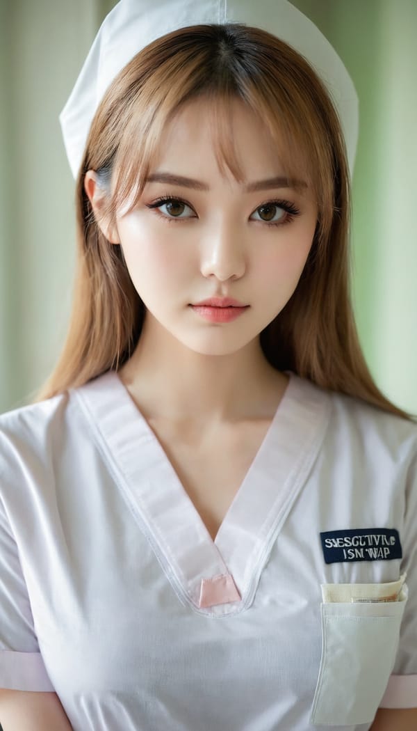 Tags: 21872187, SDXL
{"3": {"inputs": {"seed": 655967286895877, "steps": 64, "cfg": 5.63, "sampler_name": "dpmpp_2m", "scheduler": "karras", "denoise": 1.0, "model": ["27", 0], "positive": ["6", 0], "negative": ["7", 0], "latent_image": ["5", 0]}, "class_type": "KSampler"}, "4": {"inputs": {"ckpt_name": "juggernautxl.safetensors"}, "class_type": "CheckpointLoaderSimple"}, "5": {"inputs": {"width": 768, "height": 1344, "batch_size": 1}, "class_type": "EmptyLatentImage"}, "6": {"inputs": {"text": "25 year old girl, (idol:0.95), (slim:1.09), (seductive pose:1.05), (double eyelids:1.08), (blush:1.14), (sexy lips:1.05), (eyelashes:1.05), (seductive facial expression:1.12), (pale skin:1.02), (cute:0.98), (beautiful eyes:1.04), (detailed face:1.13), (in a seductive pose:1.14), (large perky breasts:0.99), (cleavage:1.00), (thigh gap:1.05), (nurse in uniform:1.10) working in a hospital ward, (RAW:1.03), (detailed skin:1.07), (soft lighting:1.02), (skin fuzz:1.06), (portra:1.04), (film:1.01), (natural looking skin:1.09), (candid cinema:1.08), (textured skin:1.03)", "clip": ["27", 1]}, "class_type": "CLIPTextEncode"}, "7": {"inputs": {"text": "(worst quality:1.05), (bad hands:1.07), (open mouth:1.09), (twisted:1.09), (low resolution:1.06), (distorted:1.13), (watermark:1.13)", "clip": ["27", 1]}, "class_type": "CLIPTextEncode"}, "8": {"inputs": {"samples": ["3", 0], "vae": ["4", 2]}, "class_type": "VAEDecode"}, "25": {"inputs": {"lora_name": "nudify_xl.safetensors", "strength_model": 0.09, "strength_clip": 0.02, "model": ["4", 0], "clip": ["4", 1]}, "class_type": "LoraLoader"}, "26": {"inputs": {"lora_name": "shirtlift_SDXL_v2.safetensors", "strength_model": 0.02, "strength_clip": 0.04, "model": ["25", 0], "clip": ["25", 1]}, "class_type": "LoraLoader"}, "27": {"inputs": {"lora_name": "PerfectEyesXL.safetensors", "strength_model": 0.0, "strength_clip": 0.12, "model": ["26", 0], "clip": ["26", 1]}, "class_type": "LoraLoader"}, "30": {"inputs": {"model_name": "4x_NMKD-Superscale-SP_178000_G.pth"}, "class_type": "UpscaleModelLoader"}, "31": {"inputs": {"upscale_model": ["30", 0], "image": ["8", 0]}, "class_type": "ImageUpscaleWithModel"}, "32": {"inputs": {"upscale_method": "lanczos", "scale_by": 0.5, "image": ["31", 0]}, "class_type": "ImageScaleBy"}, "33": {"inputs": {"pixels": ["32", 0], "vae": ["4", 2]}, "class_type": "VAEEncode"}, "34": {"inputs": {"seed": 655967286895877, "steps": 64, "cfg": 5.63, "sampler_name": "dpmpp_2m", "scheduler": "karras", "denoise": 0.3, "model": ["27", 0], "positive": ["6", 0], "negative": ["7", 0], "latent_image": ["33", 0]}, "class_type": "KSampler"}, "36": {"inputs": {"samples": ["34", 0], "vae": ["4", 2]}, "class_type": "VAEDecode"}, "39": {"inputs": {"filename_prefix": "comfyapi-1735679014081", "images": ["36", 0]}, "class_type": "SaveImage"}}