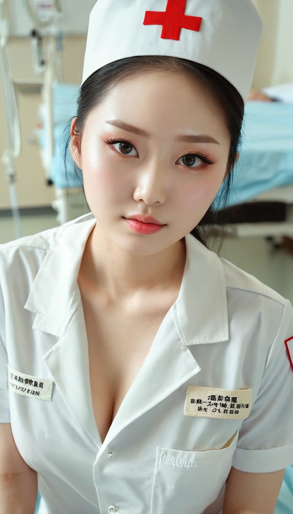 Tags: 21872187, SDXL
{"3": {"inputs": {"seed": 373195600343029, "steps": 64, "cfg": 6.86, "sampler_name": "dpmpp_2m", "scheduler": "karras", "denoise": 1.0, "model": ["27", 0], "positive": ["6", 0], "negative": ["7", 0], "latent_image": ["5", 0]}, "class_type": "KSampler"}, "4": {"inputs": {"ckpt_name": "juggernautxl.safetensors"}, "class_type": "CheckpointLoaderSimple"}, "5": {"inputs": {"width": 768, "height": 1344, "batch_size": 1}, "class_type": "EmptyLatentImage"}, "6": {"inputs": {"text": "27 year old girl, (taiwanese:1.04), (chinese:1.12), (russian:1.14), (pale skin:1.11), (cute:1.08), (seductive facial expression:1.06), (beautiful eyes:1.12), (seductive pose:0.99), (sexy lips:0.98), (temptress:0.99), (idol:1.09), (detailed face:0.97), (double eyelids:0.99), (eyelashes:0.97), (blush:0.97), (perky ass:1.06), (exposed ass:1.05), (looking back:1.04), (sexy ass:0.95), (thigh gap:1.10), (nurse in uniform:1.13) working in a hospital ward, (candid cinema:1.07), (detailed skin:1.00), (RAW:1.09), (skin fuzz:1.06), (textured skin:1.01), (soft lighting:1.01)", "clip": ["27", 1]}, "class_type": "CLIPTextEncode"}, "7": {"inputs": {"text": "(watermark:1.08), (low resolution:1.11), (worst quality:1.05), (bad hands:1.11), (twisted:1.08), (distorted:1.09), (open mouth:1.08)", "clip": ["27", 1]}, "class_type": "CLIPTextEncode"}, "8": {"inputs": {"samples": ["3", 0], "vae": ["4", 2]}, "class_type": "VAEDecode"}, "25": {"inputs": {"lora_name": "nudify_xl.safetensors", "strength_model": 0.34, "strength_clip": 0.31, "model": ["4", 0], "clip": ["4", 1]}, "class_type": "LoraLoader"}, "26": {"inputs": {"lora_name": "shirtlift_SDXL_v2.safetensors", "strength_model": 0.07, "strength_clip": 0.08, "model": ["25", 0], "clip": ["25", 1]}, "class_type": "LoraLoader"}, "27": {"inputs": {"lora_name": "PerfectEyesXL.safetensors", "strength_model": 0.14, "strength_clip": 0.03, "model": ["26", 0], "clip": ["26", 1]}, "class_type": "LoraLoader"}, "30": {"inputs": {"model_name": "4x_NMKD-Superscale-SP_178000_G.pth"}, "class_type": "UpscaleModelLoader"}, "31": {"inputs": {"upscale_model": ["30", 0], "image": ["8", 0]}, "class_type": "ImageUpscaleWithModel"}, "32": {"inputs": {"upscale_method": "lanczos", "scale_by": 0.5, "image": ["31", 0]}, "class_type": "ImageScaleBy"}, "33": {"inputs": {"pixels": ["32", 0], "vae": ["4", 2]}, "class_type": "VAEEncode"}, "34": {"inputs": {"seed": 373195600343029, "steps": 64, "cfg": 6.86, "sampler_name": "dpmpp_2m", "scheduler": "karras", "denoise": 0.3, "model": ["27", 0], "positive": ["6", 0], "negative": ["7", 0], "latent_image": ["33", 0]}, "class_type": "KSampler"}, "36": {"inputs": {"samples": ["34", 0], "vae": ["4", 2]}, "class_type": "VAEDecode"}, "39": {"inputs": {"filename_prefix": "comfyapi-1725945396737", "images": ["36", 0]}, "class_type": "SaveImage"}}