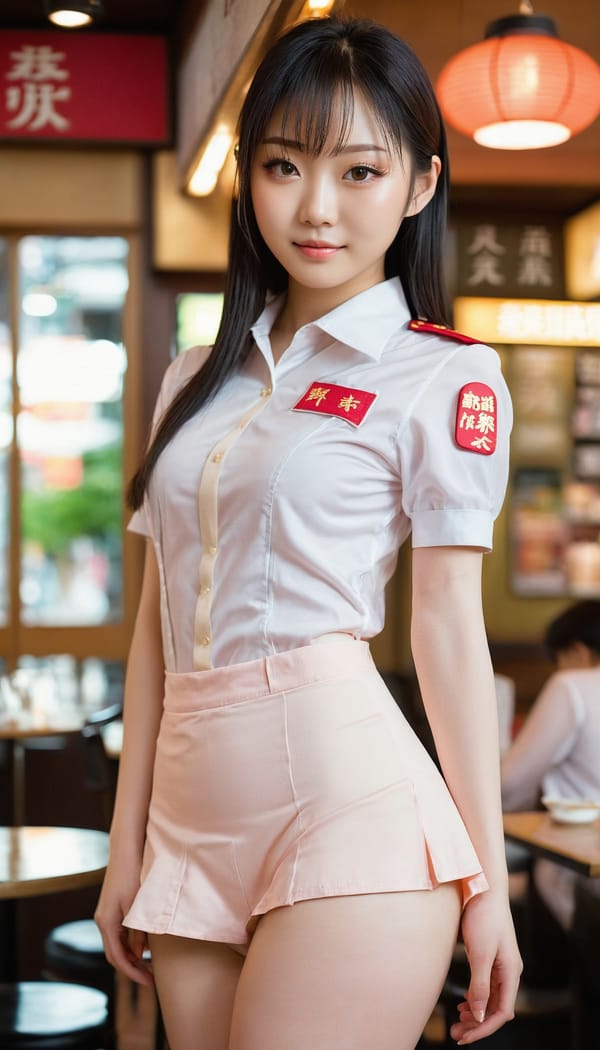 Tags: 21872187, SDXL
{"3": {"inputs": {"seed": 175078103423778, "steps": 32, "cfg": 7.71, "sampler_name": "dpmpp_2m", "scheduler": "karras", "denoise": 1.0, "model": ["27", 0], "positive": ["6", 0], "negative": ["7", 0], "latent_image": ["5", 0]}, "class_type": "KSampler"}, "4": {"inputs": {"ckpt_name": "juggernautxl.safetensors"}, "class_type": "CheckpointLoaderSimple"}, "5": {"inputs": {"width": 768, "height": 1344, "batch_size": 1}, "class_type": "EmptyLatentImage"}, "6": {"inputs": {"text": "23 year old girl, (japanese:1.10), (chinese:1.04), (taiwanese:0.96), (pale skin:1.13), (double eyelids:1.09), (cute:0.96), (blush:1.05), (seductive facial expression:1.07), (slim:0.98), (eyelashes:1.04), (idol:0.97), (seductive pose:1.06), (detailed face:1.01), (beautiful eyes:1.14), (temptress:0.98), (perky ass:1.01), (exposed ass:1.02), (looking back:1.07), (sexy ass:1.01), (thigh gap:1.11), (a waitress in uniform:1.04) working at a restaurant, (textured skin:1.02), (soft lighting:1.03), (candid cinema:1.03), (portra:1.06), (film:1.07), (natural looking skin:1.05), (skin fuzz:1.01), (RAW:1.08)", "clip": ["27", 1]}, "class_type": "CLIPTextEncode"}, "7": {"inputs": {"text": "(worst quality:1.10), (watermark:1.06), (twisted:1.06), (low resolution:1.07), (open mouth:1.12), (bad hands:1.14), (distorted:1.13)", "clip": ["27", 1]}, "class_type": "CLIPTextEncode"}, "8": {"inputs": {"samples": ["3", 0], "vae": ["4", 2]}, "class_type": "VAEDecode"}, "25": {"inputs": {"lora_name": "nudify_xl.safetensors", "strength_model": 0.14, "strength_clip": 0.29, "model": ["4", 0], "clip": ["4", 1]}, "class_type": "LoraLoader"}, "26": {"inputs": {"lora_name": "shirtlift_SDXL_v2.safetensors", "strength_model": 0.01, "strength_clip": 0.12, "model": ["25", 0], "clip": ["25", 1]}, "class_type": "LoraLoader"}, "27": {"inputs": {"lora_name": "PerfectEyesXL.safetensors", "strength_model": 0.17, "strength_clip": 0.16, "model": ["26", 0], "clip": ["26", 1]}, "class_type": "LoraLoader"}, "30": {"inputs": {"model_name": "4x_NMKD-Superscale-SP_178000_G.pth"}, "class_type": "UpscaleModelLoader"}, "31": {"inputs": {"upscale_model": ["30", 0], "image": ["8", 0]}, "class_type": "ImageUpscaleWithModel"}, "32": {"inputs": {"upscale_method": "lanczos", "scale_by": 0.5, "image": ["31", 0]}, "class_type": "ImageScaleBy"}, "33": {"inputs": {"pixels": ["32", 0], "vae": ["4", 2]}, "class_type": "VAEEncode"}, "34": {"inputs": {"seed": 175078103423778, "steps": 32, "cfg": 7.71, "sampler_name": "dpmpp_2m", "scheduler": "karras", "denoise": 0.3, "model": ["27", 0], "positive": ["6", 0], "negative": ["7", 0], "latent_image": ["33", 0]}, "class_type": "KSampler"}, "36": {"inputs": {"samples": ["34", 0], "vae": ["4", 2]}, "class_type": "VAEDecode"}, "39": {"inputs": {"filename_prefix": "comfyapi-1716213840962", "images": ["36", 0]}, "class_type": "SaveImage"}}