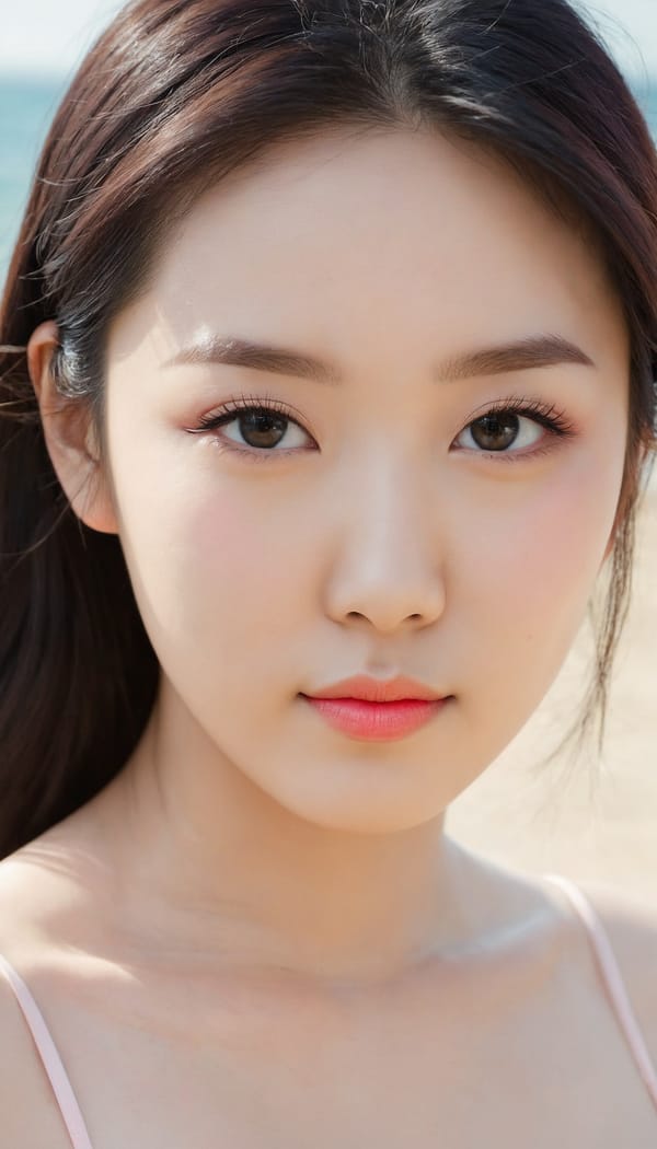 Tags: 21872187, SDXL
{"3": {"inputs": {"seed": 807414816072186, "steps": 64, "cfg": 5.62, "sampler_name": "dpmpp_2m", "scheduler": "karras", "denoise": 1.0, "model": ["27", 0], "positive": ["6", 0], "negative": ["7", 0], "latent_image": ["5", 0]}, "class_type": "KSampler"}, "4": {"inputs": {"ckpt_name": "juggernautXL_v8Rundiffusion.safetensors"}, "class_type": "CheckpointLoaderSimple"}, "5": {"inputs": {"width": 768, "height": 1344, "batch_size": 1}, "class_type": "EmptyLatentImage"}, "6": {"inputs": {"text": "27 year old girl, (korean:1.04), (seductive pose:1.04), (seductive facial expression:1.07), (cute:0.96), (eyelashes:1.01), (idol:0.97), (blush:1.09), (slim:0.96), (sexy lips:1.03), (double eyelids:1.02), (temptress:1.01), (beautiful eyes:0.97), (detailed face:0.95), (pale skin:1.13), (in a seductive pose:1.00), (large perky breasts:0.99), (cleavage:1.14), (thigh gap:1.04), strolling (nude:0.98) at a beach, (film:1.03), (portra:1.07), (skin fuzz:1.06), (soft lighting:1.05), (candid cinema:1.08), (RAW:1.08), (natural looking skin:1.07), (textured skin:1.03), (detailed skin:1.03)", "clip": ["27", 1]}, "class_type": "CLIPTextEncode"}, "7": {"inputs": {"text": "(watermark:1.13), (worst quality:1.14), (distorted:1.10), (twisted:1.13), (open mouth:1.07), (low resolution:1.11), (bad hands:1.06)", "clip": ["27", 1]}, "class_type": "CLIPTextEncode"}, "8": {"inputs": {"samples": ["3", 0], "vae": ["4", 2]}, "class_type": "VAEDecode"}, "25": {"inputs": {"lora_name": "nudify_xl.safetensors", "strength_model": 0.0, "strength_clip": 0.01, "model": ["4", 0], "clip": ["4", 1]}, "class_type": "LoraLoader"}, "26": {"inputs": {"lora_name": "shirtlift_SDXL_v2.safetensors", "strength_model": 0.08, "strength_clip": 0.02, "model": ["25", 0], "clip": ["25", 1]}, "class_type": "LoraLoader"}, "27": {"inputs": {"lora_name": "PerfectEyesXL.safetensors", "strength_model": 0.06, "strength_clip": 0.01, "model": ["26", 0], "clip": ["26", 1]}, "class_type": "LoraLoader"}, "30": {"inputs": {"model_name": "4x_NMKD-Superscale-SP_178000_G.pth"}, "class_type": "UpscaleModelLoader"}, "31": {"inputs": {"upscale_model": ["30", 0], "image": ["8", 0]}, "class_type": "ImageUpscaleWithModel"}, "32": {"inputs": {"upscale_method": "lanczos", "scale_by": 0.5, "image": ["31", 0]}, "class_type": "ImageScaleBy"}, "33": {"inputs": {"pixels": ["32", 0], "vae": ["4", 2]}, "class_type": "VAEEncode"}, "34": {"inputs": {"seed": 807414816072186, "steps": 64, "cfg": 5.62, "sampler_name": "dpmpp_2m", "scheduler": "karras", "denoise": 0.3, "model": ["27", 0], "positive": ["6", 0], "negative": ["7", 0], "latent_image": ["33", 0]}, "class_type": "KSampler"}, "36": {"inputs": {"samples": ["34", 0], "vae": ["4", 2]}, "class_type": "VAEDecode"}, "39": {"inputs": {"filename_prefix": "comfyapi-1707654446401", "images": ["36", 0]}, "class_type": "SaveImage"}}